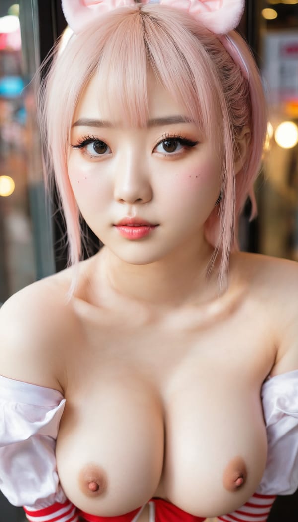 Tags: 21872187, SDXL
{"3": {"inputs": {"seed": 968359358880052, "steps": 32, "cfg": 6.69, "sampler_name": "dpmpp_2m", "scheduler": "karras", "denoise": 1.0, "model": ["27", 0], "positive": ["6", 0], "negative": ["7", 0], "latent_image": ["5", 0]}, "class_type": "KSampler"}, "4": {"inputs": {"ckpt_name": "juggernautxl.safetensors"}, "class_type": "CheckpointLoaderSimple"}, "5": {"inputs": {"width": 768, "height": 1344, "batch_size": 1}, "class_type": "EmptyLatentImage"}, "6": {"inputs": {"text": "27 year old girl, (korean:1.06), (pale skin:0.96), (blush:1.13), (double eyelids:1.10), (cute:1.03), (seductive pose:1.05), (idol:1.08), (temptress:0.98), (beautiful eyes:1.13), (sexy lips:1.12), (seductive facial expression:0.99), (slim:1.09), (detailed face:1.12), (eyelashes:1.01), (in a seductive pose:0.97), (large perky breasts:0.95), (cleavage:1.08), (thigh gap:0.99), (in a cosplay:0.98) at comiket posing for camera, (portra:1.00), (RAW:1.07), (soft lighting:1.03), (natural looking skin:1.07), (candid cinema:1.01), (skin fuzz:1.04), (film:1.07), (detailed skin:1.07), (textured skin:1.06)", "clip": ["27", 1]}, "class_type": "CLIPTextEncode"}, "7": {"inputs": {"text": "(bad hands:1.11), (low resolution:1.09), (watermark:1.08), (twisted:1.11), (worst quality:1.07), (distorted:1.08), (open mouth:1.12)", "clip": ["27", 1]}, "class_type": "CLIPTextEncode"}, "8": {"inputs": {"samples": ["3", 0], "vae": ["4", 2]}, "class_type": "VAEDecode"}, "25": {"inputs": {"lora_name": "nudify_xl.safetensors", "strength_model": 0.32, "strength_clip": 0.24, "model": ["4", 0], "clip": ["4", 1]}, "class_type": "LoraLoader"}, "26": {"inputs": {"lora_name": "shirtlift_SDXL_v2.safetensors", "strength_model": 0.15, "strength_clip": 0.13, "model": ["25", 0], "clip": ["25", 1]}, "class_type": "LoraLoader"}, "27": {"inputs": {"lora_name": "PerfectEyesXL.safetensors", "strength_model": 0.17, "strength_clip": 0.03, "model": ["26", 0], "clip": ["26", 1]}, "class_type": "LoraLoader"}, "30": {"inputs": {"model_name": "4x_NMKD-Superscale-SP_178000_G.pth"}, "class_type": "UpscaleModelLoader"}, "31": {"inputs": {"upscale_model": ["30", 0], "image": ["8", 0]}, "class_type": "ImageUpscaleWithModel"}, "32": {"inputs": {"upscale_method": "lanczos", "scale_by": 0.5, "image": ["31", 0]}, "class_type": "ImageScaleBy"}, "33": {"inputs": {"pixels": ["32", 0], "vae": ["4", 2]}, "class_type": "VAEEncode"}, "34": {"inputs": {"seed": 968359358880052, "steps": 32, "cfg": 6.69, "sampler_name": "dpmpp_2m", "scheduler": "karras", "denoise": 0.3, "model": ["27", 0], "positive": ["6", 0], "negative": ["7", 0], "latent_image": ["33", 0]}, "class_type": "KSampler"}, "36": {"inputs": {"samples": ["34", 0], "vae": ["4", 2]}, "class_type": "VAEDecode"}, "39": {"inputs": {"filename_prefix": "comfyapi-1727972451963", "images": ["36", 0]}, "class_type": "SaveImage"}}