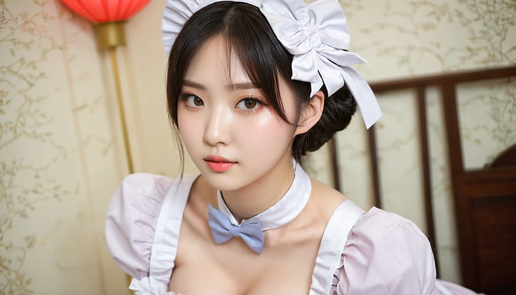 Tags: 21872187, SDXL
{"3": {"inputs": {"seed": 132786190710485, "steps": 64, "cfg": 7.62, "sampler_name": "dpmpp_2m", "scheduler": "karras", "denoise": 1.0, "model": ["27", 0], "positive": ["6", 0], "negative": ["7", 0], "latent_image": ["5", 0]}, "class_type": "KSampler"}, "4": {"inputs": {"ckpt_name": "juggernautxl.safetensors"}, "class_type": "CheckpointLoaderSimple"}, "5": {"inputs": {"width": 1344, "height": 768, "batch_size": 1}, "class_type": "EmptyLatentImage"}, "6": {"inputs": {"text": "21 year old girl, (korean:1.09), (chinese:1.08), (russian:0.99), (taiwanese:0.98), (cute:0.98), (beautiful eyes:1.03), (seductive pose:1.09), (double eyelids:1.07), (detailed face:0.99), (pale skin:1.08), (seductive facial expression:1.10), (slim:1.00), (sexy lips:0.98), (blush:1.06), (temptress:0.96), (eyelashes:1.02), (idol:1.06), (on all fours:0.99), (spreading ass cheeks:0.96), (from behind:1.14), (backboob:1.01), in a (skimpy maid costume:1.13) working at a maid cafe, choker, bowtie, headband, pleated skirt, (portra:1.09), (skin fuzz:1.08), (candid cinema:1.03), (RAW:1.07), (textured skin:1.09), (detailed skin:1.03), (soft lighting:1.05), (film:1.01), (natural looking skin:1.05)", "clip": ["27", 1]}, "class_type": "CLIPTextEncode"}, "7": {"inputs": {"text": "(watermark:1.11), (open mouth:1.13), (distorted:1.14), (twisted:1.12), (low resolution:1.09), (worst quality:1.09), (bad hands:1.06)", "clip": ["27", 1]}, "class_type": "CLIPTextEncode"}, "8": {"inputs": {"samples": ["3", 0], "vae": ["4", 2]}, "class_type": "VAEDecode"}, "25": {"inputs": {"lora_name": "nudify_xl.safetensors", "strength_model": 0.32, "strength_clip": 0.01, "model": ["4", 0], "clip": ["4", 1]}, "class_type": "LoraLoader"}, "26": {"inputs": {"lora_name": "shirtlift_SDXL_v2.safetensors", "strength_model": 0.12, "strength_clip": 0.0, "model": ["25", 0], "clip": ["25", 1]}, "class_type": "LoraLoader"}, "27": {"inputs": {"lora_name": "PerfectEyesXL.safetensors", "strength_model": 0.15, "strength_clip": 0.19, "model": ["26", 0], "clip": ["26", 1]}, "class_type": "LoraLoader"}, "30": {"inputs": {"model_name": "4x_NMKD-Superscale-SP_178000_G.pth"}, "class_type": "UpscaleModelLoader"}, "31": {"inputs": {"upscale_model": ["30", 0], "image": ["8", 0]}, "class_type": "ImageUpscaleWithModel"}, "32": {"inputs": {"upscale_method": "lanczos", "scale_by": 0.5, "image": ["31", 0]}, "class_type": "ImageScaleBy"}, "33": {"inputs": {"pixels": ["32", 0], "vae": ["4", 2]}, "class_type": "VAEEncode"}, "34": {"inputs": {"seed": 132786190710485, "steps": 64, "cfg": 7.62, "sampler_name": "dpmpp_2m", "scheduler": "karras", "denoise": 0.3, "model": ["27", 0], "positive": ["6", 0], "negative": ["7", 0], "latent_image": ["33", 0]}, "class_type": "KSampler"}, "36": {"inputs": {"samples": ["34", 0], "vae": ["4", 2]}, "class_type": "VAEDecode"}, "39": {"inputs": {"filename_prefix": "comfyapi-1714515606058", "images": ["36", 0]}, "class_type": "SaveImage"}}