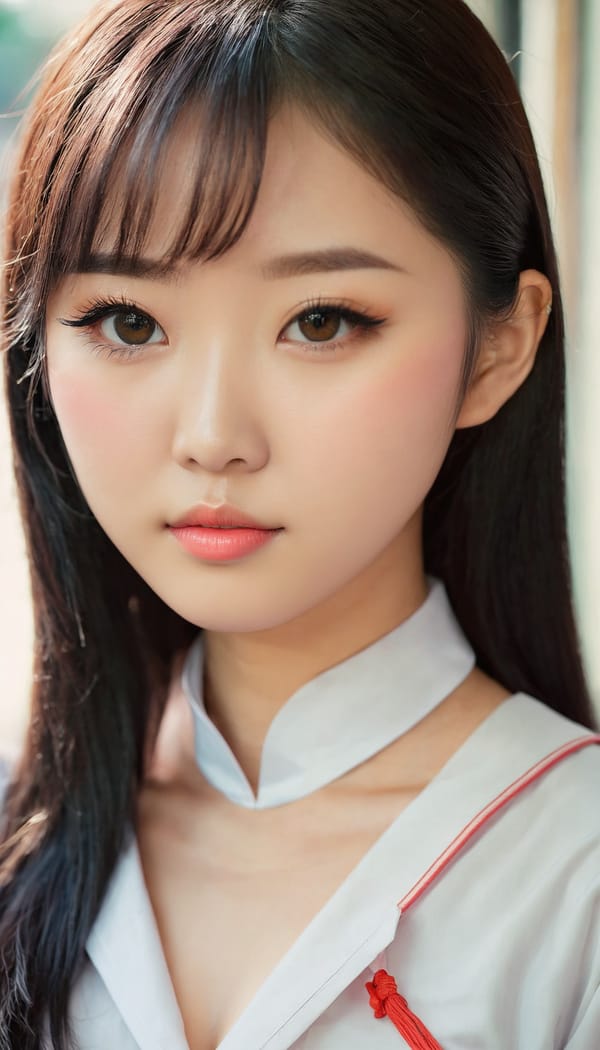 Tags: 21872187, SDXL
{"3": {"inputs": {"seed": 314847610102112, "steps": 32, "cfg": 6.48, "sampler_name": "dpmpp_2m", "scheduler": "karras", "denoise": 1.0, "model": ["27", 0], "positive": ["6", 0], "negative": ["7", 0], "latent_image": ["5", 0]}, "class_type": "KSampler"}, "4": {"inputs": {"ckpt_name": "juggernautxl.safetensors"}, "class_type": "CheckpointLoaderSimple"}, "5": {"inputs": {"width": 768, "height": 1344, "batch_size": 1}, "class_type": "EmptyLatentImage"}, "6": {"inputs": {"text": "25 year old girl, (chinese:1.02), (eyelashes:0.97), (blush:1.14), (sexy lips:1.13), (seductive pose:0.97), (idol:1.13), (cute:1.04), (temptress:1.01), (seductive facial expression:1.11), (slim:1.10), (detailed face:1.02), (beautiful eyes:1.04), (double eyelids:0.96), (in a seductive pose:1.02), (large perky breasts:1.14), (cleavage:1.03), (thigh gap:1.03), (school uniform:1.12), choker, busy street, (textured skin:1.01), (detailed skin:1.09), (natural looking skin:1.09), (candid cinema:1.08), (skin fuzz:1.00), (film:1.03), (soft lighting:1.01), (RAW:1.08), (portra:1.06)", "clip": ["27", 1]}, "class_type": "CLIPTextEncode"}, "7": {"inputs": {"text": "(bad hands:1.11), (worst quality:1.14), (twisted:1.11), (open mouth:1.10), (distorted:1.06), (low resolution:1.12), (watermark:1.07)", "clip": ["27", 1]}, "class_type": "CLIPTextEncode"}, "8": {"inputs": {"samples": ["3", 0], "vae": ["4", 2]}, "class_type": "VAEDecode"}, "25": {"inputs": {"lora_name": "nudify_xl.safetensors", "strength_model": 0.38, "strength_clip": 0.06, "model": ["4", 0], "clip": ["4", 1]}, "class_type": "LoraLoader"}, "26": {"inputs": {"lora_name": "shirtlift_SDXL_v2.safetensors", "strength_model": 0.06, "strength_clip": 0.17, "model": ["25", 0], "clip": ["25", 1]}, "class_type": "LoraLoader"}, "27": {"inputs": {"lora_name": "PerfectEyesXL.safetensors", "strength_model": 0.1, "strength_clip": 0.05, "model": ["26", 0], "clip": ["26", 1]}, "class_type": "LoraLoader"}, "30": {"inputs": {"model_name": "4x_NMKD-Superscale-SP_178000_G.pth"}, "class_type": "UpscaleModelLoader"}, "31": {"inputs": {"upscale_model": ["30", 0], "image": ["8", 0]}, "class_type": "ImageUpscaleWithModel"}, "32": {"inputs": {"upscale_method": "lanczos", "scale_by": 0.5, "image": ["31", 0]}, "class_type": "ImageScaleBy"}, "33": {"inputs": {"pixels": ["32", 0], "vae": ["4", 2]}, "class_type": "VAEEncode"}, "34": {"inputs": {"seed": 314847610102112, "steps": 32, "cfg": 6.48, "sampler_name": "dpmpp_2m", "scheduler": "karras", "denoise": 0.3, "model": ["27", 0], "positive": ["6", 0], "negative": ["7", 0], "latent_image": ["33", 0]}, "class_type": "KSampler"}, "36": {"inputs": {"samples": ["34", 0], "vae": ["4", 2]}, "class_type": "VAEDecode"}, "39": {"inputs": {"filename_prefix": "comfyapi-1731104492292", "images": ["36", 0]}, "class_type": "SaveImage"}}