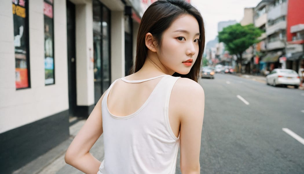 Tags: 21872187, SDXL
{"3": {"inputs": {"seed": 281477215543123, "steps": 32, "cfg": 6.72, "sampler_name": "dpmpp_2m", "scheduler": "karras", "denoise": 1.0, "model": ["27", 0], "positive": ["6", 0], "negative": ["7", 0], "latent_image": ["5", 0]}, "class_type": "KSampler"}, "4": {"inputs": {"ckpt_name": "leosamsHelloworldSDXL_helloworldSDXL32DPO.safetensors"}, "class_type": "CheckpointLoaderSimple"}, "5": {"inputs": {"width": 1344, "height": 768, "batch_size": 1}, "class_type": "EmptyLatentImage"}, "6": {"inputs": {"text": "18 year old girl, (korean:1.06), (double eyelids:0.97), (detailed face:1.10), (slim:1.05), (seductive facial expression:1.14), (beautiful eyes:1.13), (pale skin:1.10), (eyelashes:0.98), (cute:1.12), (blush:1.01), (temptress:0.99), (seductive pose:0.97), (idol:1.12), (sexy lips:1.02), (perky ass:1.07), (exposed ass:1.06), (looking back:1.13), (sexy ass:0.95), (thigh gap:1.11), (white tanktop:1.12), busy street, (film:1.07), (detailed skin:1.08), (RAW:1.05), (textured skin:1.01), (soft lighting:1.08), (portra:1.09), (candid cinema:1.08), (natural looking skin:1.07), (skin fuzz:1.05)", "clip": ["27", 1]}, "class_type": "CLIPTextEncode"}, "7": {"inputs": {"text": "(watermark:1.07), (open mouth:1.13), (twisted:1.07), (distorted:1.05), (bad hands:1.07), (low resolution:1.12), (worst quality:1.07)", "clip": ["27", 1]}, "class_type": "CLIPTextEncode"}, "8": {"inputs": {"samples": ["3", 0], "vae": ["4", 2]}, "class_type": "VAEDecode"}, "25": {"inputs": {"lora_name": "nudify_xl.safetensors", "strength_model": 0.11, "strength_clip": 0.11, "model": ["4", 0], "clip": ["4", 1]}, "class_type": "LoraLoader"}, "26": {"inputs": {"lora_name": "shirtlift_SDXL_v2.safetensors", "strength_model": 0.15, "strength_clip": 0.01, "model": ["25", 0], "clip": ["25", 1]}, "class_type": "LoraLoader"}, "27": {"inputs": {"lora_name": "PerfectEyesXL.safetensors", "strength_model": 0.18, "strength_clip": 0.04, "model": ["26", 0], "clip": ["26", 1]}, "class_type": "LoraLoader"}, "30": {"inputs": {"model_name": "4x_NMKD-Superscale-SP_178000_G.pth"}, "class_type": "UpscaleModelLoader"}, "31": {"inputs": {"upscale_model": ["30", 0], "image": ["8", 0]}, "class_type": "ImageUpscaleWithModel"}, "32": {"inputs": {"upscale_method": "lanczos", "scale_by": 0.5, "image": ["31", 0]}, "class_type": "ImageScaleBy"}, "33": {"inputs": {"pixels": ["32", 0], "vae": ["4", 2]}, "class_type": "VAEEncode"}, "34": {"inputs": {"seed": 281477215543123, "steps": 32, "cfg": 6.72, "sampler_name": "dpmpp_2m", "scheduler": "karras", "denoise": 0.3, "model": ["27", 0], "positive": ["6", 0], "negative": ["7", 0], "latent_image": ["33", 0]}, "class_type": "KSampler"}, "36": {"inputs": {"samples": ["34", 0], "vae": ["4", 2]}, "class_type": "VAEDecode"}, "39": {"inputs": {"filename_prefix": "comfyapi-1707856924129", "images": ["36", 0]}, "class_type": "SaveImage"}}