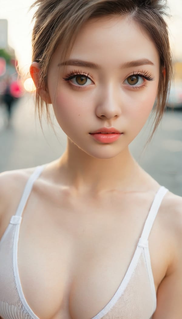 Tags: 21872187, SDXL
{"3": {"inputs": {"seed": 430746145550001, "steps": 64, "cfg": 6.6, "sampler_name": "dpmpp_2m", "scheduler": "karras", "denoise": 1.0, "model": ["27", 0], "positive": ["6", 0], "negative": ["7", 0], "latent_image": ["5", 0]}, "class_type": "KSampler"}, "4": {"inputs": {"ckpt_name": "juggernautxl.safetensors"}, "class_type": "CheckpointLoaderSimple"}, "5": {"inputs": {"width": 768, "height": 1344, "batch_size": 1}, "class_type": "EmptyLatentImage"}, "6": {"inputs": {"text": "21 year old girl, (detailed face:1.10), (eyelashes:1.13), (cute:1.00), (pale skin:1.01), (beautiful eyes:1.00), (slim:0.98), (double eyelids:1.14), (seductive pose:0.95), (seductive facial expression:0.96), (temptress:1.02), (blush:1.01), (sexy lips:1.14), (idol:0.99), (perky ass:1.09), (exposed ass:0.95), (looking back:0.96), (sexy ass:1.14), (thigh gap:1.09), (white tanktop:1.00), busy street, (detailed skin:1.09), (natural looking skin:1.06), (skin fuzz:1.01), (soft lighting:1.09), (candid cinema:1.01), (textured skin:1.04), (RAW:1.07), (film:1.02), (portra:1.01)", "clip": ["27", 1]}, "class_type": "CLIPTextEncode"}, "7": {"inputs": {"text": "(low resolution:1.13), (twisted:1.09), (watermark:1.09), (bad hands:1.12), (distorted:1.07), (worst quality:1.07), (open mouth:1.07)", "clip": ["27", 1]}, "class_type": "CLIPTextEncode"}, "8": {"inputs": {"samples": ["3", 0], "vae": ["4", 2]}, "class_type": "VAEDecode"}, "25": {"inputs": {"lora_name": "nudify_xl.safetensors", "strength_model": 0.17, "strength_clip": 0.07, "model": ["4", 0], "clip": ["4", 1]}, "class_type": "LoraLoader"}, "26": {"inputs": {"lora_name": "shirtlift_SDXL_v2.safetensors", "strength_model": 0.06, "strength_clip": 0.09, "model": ["25", 0], "clip": ["25", 1]}, "class_type": "LoraLoader"}, "27": {"inputs": {"lora_name": "PerfectEyesXL.safetensors", "strength_model": 0.12, "strength_clip": 0.1, "model": ["26", 0], "clip": ["26", 1]}, "class_type": "LoraLoader"}, "30": {"inputs": {"model_name": "4x_NMKD-Superscale-SP_178000_G.pth"}, "class_type": "UpscaleModelLoader"}, "31": {"inputs": {"upscale_model": ["30", 0], "image": ["8", 0]}, "class_type": "ImageUpscaleWithModel"}, "32": {"inputs": {"upscale_method": "lanczos", "scale_by": 0.5, "image": ["31", 0]}, "class_type": "ImageScaleBy"}, "33": {"inputs": {"pixels": ["32", 0], "vae": ["4", 2]}, "class_type": "VAEEncode"}, "34": {"inputs": {"seed": 430746145550001, "steps": 64, "cfg": 6.6, "sampler_name": "dpmpp_2m", "scheduler": "karras", "denoise": 0.3, "model": ["27", 0], "positive": ["6", 0], "negative": ["7", 0], "latent_image": ["33", 0]}, "class_type": "KSampler"}, "36": {"inputs": {"samples": ["34", 0], "vae": ["4", 2]}, "class_type": "VAEDecode"}, "39": {"inputs": {"filename_prefix": "comfyapi-1713878044001", "images": ["36", 0]}, "class_type": "SaveImage"}}