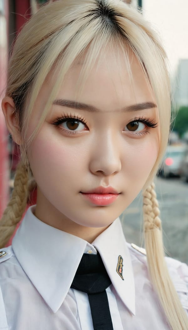 Tags: 21872187, SDXL
{"3": {"inputs": {"seed": 194460676016300, "steps": 32, "cfg": 7.09, "sampler_name": "dpmpp_2m", "scheduler": "karras", "denoise": 1.0, "model": ["27", 0], "positive": ["6", 0], "negative": ["7", 0], "latent_image": ["5", 0]}, "class_type": "KSampler"}, "4": {"inputs": {"ckpt_name": "juggernautxl.safetensors"}, "class_type": "CheckpointLoaderSimple"}, "5": {"inputs": {"width": 768, "height": 1344, "batch_size": 1}, "class_type": "EmptyLatentImage"}, "6": {"inputs": {"text": "25 year old girl, (chinese:0.96), (ukrainian:0.95), (russian:1.09), (pale skin:1.11), (seductive facial expression:1.10), (temptress:1.14), (idol:0.98), (detailed face:1.13), (slim:1.02), (eyelashes:0.99), (sexy lips:0.98), (cute:1.03), (blush:1.09), (double eyelids:1.13), (in a seductive pose:1.07), (large perky breasts:1.14), (cleavage:1.14), (thigh gap:1.12), (school uniform:1.08), choker, busy street, (film:1.00), (portra:1.03), (detailed skin:1.02), (textured skin:1.04), (candid cinema:1.04), (soft lighting:1.07), (natural looking skin:1.05), (skin fuzz:1.03), (RAW:1.09)", "clip": ["27", 1]}, "class_type": "CLIPTextEncode"}, "7": {"inputs": {"text": "(distorted:1.14), (worst quality:1.14), (bad hands:1.09), (twisted:1.12), (low resolution:1.09), (open mouth:1.14), (watermark:1.06)", "clip": ["27", 1]}, "class_type": "CLIPTextEncode"}, "8": {"inputs": {"samples": ["3", 0], "vae": ["4", 2]}, "class_type": "VAEDecode"}, "25": {"inputs": {"lora_name": "nudify_xl.safetensors", "strength_model": 0.28, "strength_clip": 0.04, "model": ["4", 0], "clip": ["4", 1]}, "class_type": "LoraLoader"}, "26": {"inputs": {"lora_name": "shirtlift_SDXL_v2.safetensors", "strength_model": 0.07, "strength_clip": 0.17, "model": ["25", 0], "clip": ["25", 1]}, "class_type": "LoraLoader"}, "27": {"inputs": {"lora_name": "PerfectEyesXL.safetensors", "strength_model": 0.19, "strength_clip": 0.09, "model": ["26", 0], "clip": ["26", 1]}, "class_type": "LoraLoader"}, "30": {"inputs": {"model_name": "4x_NMKD-Superscale-SP_178000_G.pth"}, "class_type": "UpscaleModelLoader"}, "31": {"inputs": {"upscale_model": ["30", 0], "image": ["8", 0]}, "class_type": "ImageUpscaleWithModel"}, "32": {"inputs": {"upscale_method": "lanczos", "scale_by": 0.5, "image": ["31", 0]}, "class_type": "ImageScaleBy"}, "33": {"inputs": {"pixels": ["32", 0], "vae": ["4", 2]}, "class_type": "VAEEncode"}, "34": {"inputs": {"seed": 194460676016300, "steps": 32, "cfg": 7.09, "sampler_name": "dpmpp_2m", "scheduler": "karras", "denoise": 0.3, "model": ["27", 0], "positive": ["6", 0], "negative": ["7", 0], "latent_image": ["33", 0]}, "class_type": "KSampler"}, "36": {"inputs": {"samples": ["34", 0], "vae": ["4", 2]}, "class_type": "VAEDecode"}, "39": {"inputs": {"filename_prefix": "comfyapi-1713496671453", "images": ["36", 0]}, "class_type": "SaveImage"}}