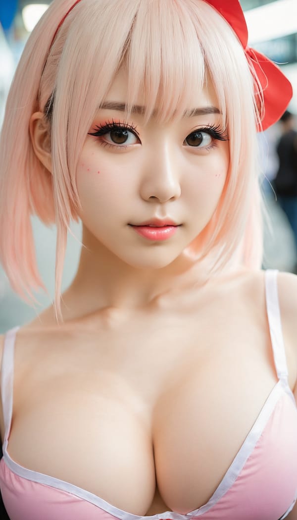 Tags: 21872187, SDXL
{"3": {"inputs": {"seed": 976213448834591, "steps": 32, "cfg": 5.7, "sampler_name": "dpmpp_2m", "scheduler": "karras", "denoise": 1.0, "model": ["27", 0], "positive": ["6", 0], "negative": ["7", 0], "latent_image": ["5", 0]}, "class_type": "KSampler"}, "4": {"inputs": {"ckpt_name": "juggernautxl.safetensors"}, "class_type": "CheckpointLoaderSimple"}, "5": {"inputs": {"width": 768, "height": 1344, "batch_size": 1}, "class_type": "EmptyLatentImage"}, "6": {"inputs": {"text": "28 year old girl, (japanese:1.10), (blush:1.06), (idol:1.06), (eyelashes:0.99), (temptress:1.07), (detailed face:1.02), (pale skin:1.01), (seductive pose:1.09), (slim:0.98), (cute:1.08), (beautiful eyes:0.98), (seductive facial expression:1.03), (double eyelids:1.08), (perky ass:0.96), (exposed ass:1.02), (looking back:1.01), (sexy ass:0.99), (thigh gap:1.01), (in a cosplay:1.12) at comiket posing for camera, (detailed skin:1.07), (RAW:1.03), (soft lighting:1.06), (textured skin:1.05), (natural looking skin:1.04), (skin fuzz:1.03), (film:1.08), (candid cinema:1.03), (portra:1.08)", "clip": ["27", 1]}, "class_type": "CLIPTextEncode"}, "7": {"inputs": {"text": "(distorted:1.07), (watermark:1.07), (twisted:1.08), (bad hands:1.05), (low resolution:1.11), (open mouth:1.10), (worst quality:1.12)", "clip": ["27", 1]}, "class_type": "CLIPTextEncode"}, "8": {"inputs": {"samples": ["3", 0], "vae": ["4", 2]}, "class_type": "VAEDecode"}, "25": {"inputs": {"lora_name": "nudify_xl.safetensors", "strength_model": 0.17, "strength_clip": 0.17, "model": ["4", 0], "clip": ["4", 1]}, "class_type": "LoraLoader"}, "26": {"inputs": {"lora_name": "shirtlift_SDXL_v2.safetensors", "strength_model": 0.04, "strength_clip": 0.0, "model": ["25", 0], "clip": ["25", 1]}, "class_type": "LoraLoader"}, "27": {"inputs": {"lora_name": "PerfectEyesXL.safetensors", "strength_model": 0.15, "strength_clip": 0.07, "model": ["26", 0], "clip": ["26", 1]}, "class_type": "LoraLoader"}, "30": {"inputs": {"model_name": "4x_NMKD-Superscale-SP_178000_G.pth"}, "class_type": "UpscaleModelLoader"}, "31": {"inputs": {"upscale_model": ["30", 0], "image": ["8", 0]}, "class_type": "ImageUpscaleWithModel"}, "32": {"inputs": {"upscale_method": "lanczos", "scale_by": 0.5, "image": ["31", 0]}, "class_type": "ImageScaleBy"}, "33": {"inputs": {"pixels": ["32", 0], "vae": ["4", 2]}, "class_type": "VAEEncode"}, "34": {"inputs": {"seed": 976213448834591, "steps": 32, "cfg": 5.7, "sampler_name": "dpmpp_2m", "scheduler": "karras", "denoise": 0.3, "model": ["27", 0], "positive": ["6", 0], "negative": ["7", 0], "latent_image": ["33", 0]}, "class_type": "KSampler"}, "36": {"inputs": {"samples": ["34", 0], "vae": ["4", 2]}, "class_type": "VAEDecode"}, "39": {"inputs": {"filename_prefix": "comfyapi-1726154416033", "images": ["36", 0]}, "class_type": "SaveImage"}}