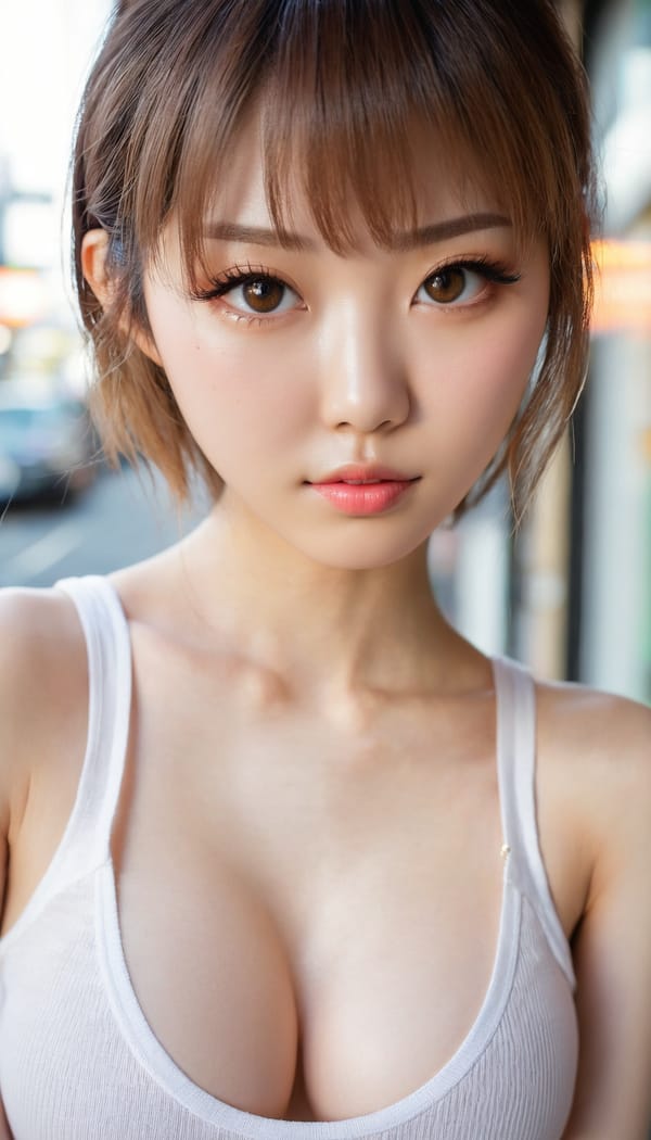 Tags: 21872187, SDXL
{"3": {"inputs": {"seed": 870667833217421, "steps": 32, "cfg": 7.54, "sampler_name": "dpmpp_2m", "scheduler": "karras", "denoise": 1.0, "model": ["27", 0], "positive": ["6", 0], "negative": ["7", 0], "latent_image": ["5", 0]}, "class_type": "KSampler"}, "4": {"inputs": {"ckpt_name": "juggernautxl.safetensors"}, "class_type": "CheckpointLoaderSimple"}, "5": {"inputs": {"width": 768, "height": 1344, "batch_size": 1}, "class_type": "EmptyLatentImage"}, "6": {"inputs": {"text": "22 year old girl, (japanese:1.10), (slim:1.04), (blush:0.95), (beautiful eyes:0.99), (pale skin:1.14), (sexy lips:1.04), (idol:0.95), (double eyelids:1.14), (detailed face:1.10), (seductive pose:1.02), (seductive facial expression:1.00), (temptress:0.95), (eyelashes:1.14), (cute:1.10), (in a seductive pose:1.00), (large perky breasts:0.95), (cleavage:1.08), (thigh gap:0.97), (white tanktop:1.10), busy street, (RAW:1.07), (natural looking skin:1.08), (soft lighting:1.04), (detailed skin:1.04), (skin fuzz:1.02), (portra:1.07), (textured skin:1.05), (film:1.03), (candid cinema:1.08)", "clip": ["27", 1]}, "class_type": "CLIPTextEncode"}, "7": {"inputs": {"text": "(watermark:1.13), (twisted:1.07), (open mouth:1.09), (low resolution:1.07), (distorted:1.11), (worst quality:1.09), (bad hands:1.12)", "clip": ["27", 1]}, "class_type": "CLIPTextEncode"}, "8": {"inputs": {"samples": ["3", 0], "vae": ["4", 2]}, "class_type": "VAEDecode"}, "25": {"inputs": {"lora_name": "nudify_xl.safetensors", "strength_model": 0.01, "strength_clip": 0.0, "model": ["4", 0], "clip": ["4", 1]}, "class_type": "LoraLoader"}, "26": {"inputs": {"lora_name": "shirtlift_SDXL_v2.safetensors", "strength_model": 0.14, "strength_clip": 0.1, "model": ["25", 0], "clip": ["25", 1]}, "class_type": "LoraLoader"}, "27": {"inputs": {"lora_name": "PerfectEyesXL.safetensors", "strength_model": 0.16, "strength_clip": 0.16, "model": ["26", 0], "clip": ["26", 1]}, "class_type": "LoraLoader"}, "30": {"inputs": {"model_name": "4x_NMKD-Superscale-SP_178000_G.pth"}, "class_type": "UpscaleModelLoader"}, "31": {"inputs": {"upscale_model": ["30", 0], "image": ["8", 0]}, "class_type": "ImageUpscaleWithModel"}, "32": {"inputs": {"upscale_method": "lanczos", "scale_by": 0.5, "image": ["31", 0]}, "class_type": "ImageScaleBy"}, "33": {"inputs": {"pixels": ["32", 0], "vae": ["4", 2]}, "class_type": "VAEEncode"}, "34": {"inputs": {"seed": 870667833217421, "steps": 32, "cfg": 7.54, "sampler_name": "dpmpp_2m", "scheduler": "karras", "denoise": 0.3, "model": ["27", 0], "positive": ["6", 0], "negative": ["7", 0], "latent_image": ["33", 0]}, "class_type": "KSampler"}, "36": {"inputs": {"samples": ["34", 0], "vae": ["4", 2]}, "class_type": "VAEDecode"}, "39": {"inputs": {"filename_prefix": "comfyapi-1715016309848", "images": ["36", 0]}, "class_type": "SaveImage"}}