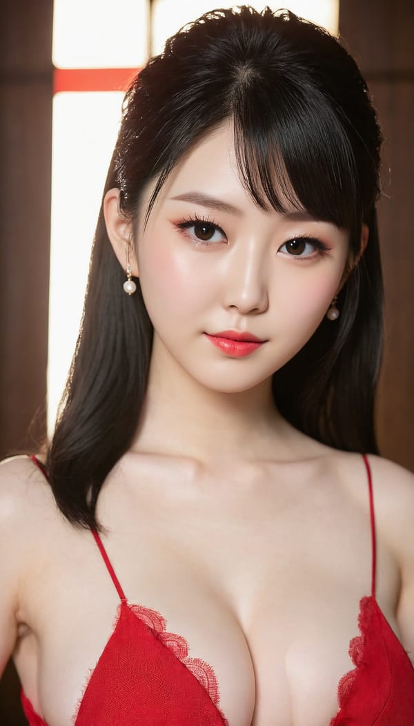 Tags: 21872187, SDXL
{"3": {"inputs": {"seed": 265620306346080, "steps": 64, "cfg": 7.2, "sampler_name": "dpmpp_2m", "scheduler": "karras", "denoise": 1.0, "model": ["27", 0], "positive": ["6", 0], "negative": ["7", 0], "latent_image": ["5", 0]}, "class_type": "KSampler"}, "4": {"inputs": {"ckpt_name": "juggernautXL_v8Rundiffusion.safetensors"}, "class_type": "CheckpointLoaderSimple"}, "5": {"inputs": {"width": 768, "height": 1344, "batch_size": 1}, "class_type": "EmptyLatentImage"}, "6": {"inputs": {"text": "24 year old girl, (japanese:1.14), (seductive pose:1.06), (idol:1.05), (sexy lips:0.95), (pale skin:1.13), (detailed face:1.10), (temptress:1.02), (slim:1.05), (double eyelids:0.97), (eyelashes:1.03), (seductive facial expression:1.08), (blush:0.98), (cute:0.97), (in a seductive pose:1.07), (large perky breasts:1.12), (cleavage:1.11), (thigh gap:0.97), (wearing a low-cut red dress:0.98) at a ballroom, (detailed skin:1.08), (textured skin:1.06), (RAW:1.00), (film:1.01), (skin fuzz:1.02), (portra:1.01), (candid cinema:1.03), (soft lighting:1.07), (natural looking skin:1.02)", "clip": ["27", 1]}, "class_type": "CLIPTextEncode"}, "7": {"inputs": {"text": "(distorted:1.11), (open mouth:1.12), (watermark:1.12), (twisted:1.10), (bad hands:1.05), (low resolution:1.14), (worst quality:1.06)", "clip": ["27", 1]}, "class_type": "CLIPTextEncode"}, "8": {"inputs": {"samples": ["3", 0], "vae": ["4", 2]}, "class_type": "VAEDecode"}, "25": {"inputs": {"lora_name": "nudify_xl.safetensors", "strength_model": 0.07, "strength_clip": 0.03, "model": ["4", 0], "clip": ["4", 1]}, "class_type": "LoraLoader"}, "26": {"inputs": {"lora_name": "shirtlift_SDXL_v2.safetensors", "strength_model": 0.12, "strength_clip": 0.01, "model": ["25", 0], "clip": ["25", 1]}, "class_type": "LoraLoader"}, "27": {"inputs": {"lora_name": "PerfectEyesXL.safetensors", "strength_model": 0.19, "strength_clip": 0.07, "model": ["26", 0], "clip": ["26", 1]}, "class_type": "LoraLoader"}, "30": {"inputs": {"model_name": "4x_NMKD-Superscale-SP_178000_G.pth"}, "class_type": "UpscaleModelLoader"}, "31": {"inputs": {"upscale_model": ["30", 0], "image": ["8", 0]}, "class_type": "ImageUpscaleWithModel"}, "32": {"inputs": {"upscale_method": "lanczos", "scale_by": 0.5, "image": ["31", 0]}, "class_type": "ImageScaleBy"}, "33": {"inputs": {"pixels": ["32", 0], "vae": ["4", 2]}, "class_type": "VAEEncode"}, "34": {"inputs": {"seed": 265620306346080, "steps": 64, "cfg": 7.2, "sampler_name": "dpmpp_2m", "scheduler": "karras", "denoise": 0.3, "model": ["27", 0], "positive": ["6", 0], "negative": ["7", 0], "latent_image": ["33", 0]}, "class_type": "KSampler"}, "36": {"inputs": {"samples": ["34", 0], "vae": ["4", 2]}, "class_type": "VAEDecode"}, "39": {"inputs": {"filename_prefix": "comfyapi-1707506872889", "images": ["36", 0]}, "class_type": "SaveImage"}}