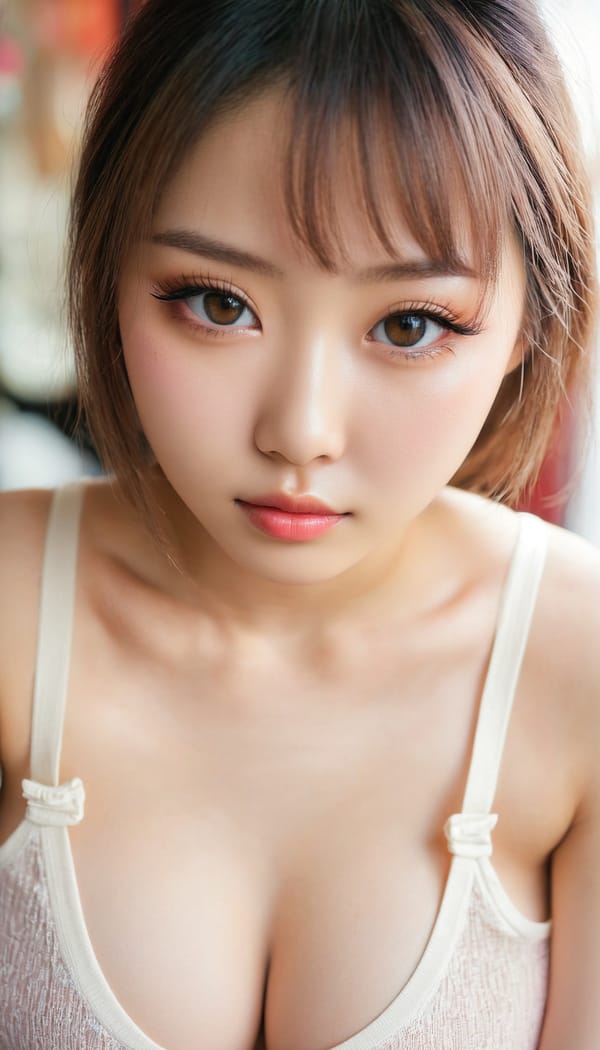 Tags: 21872187, SDXL
{"3": {"inputs": {"seed": 551860815651100, "steps": 32, "cfg": 6.54, "sampler_name": "dpmpp_2m", "scheduler": "karras", "denoise": 1.0, "model": ["27", 0], "positive": ["6", 0], "negative": ["7", 0], "latent_image": ["5", 0]}, "class_type": "KSampler"}, "4": {"inputs": {"ckpt_name": "juggernautxl.safetensors"}, "class_type": "CheckpointLoaderSimple"}, "5": {"inputs": {"width": 768, "height": 1344, "batch_size": 1}, "class_type": "EmptyLatentImage"}, "6": {"inputs": {"text": "21 year old girl, (japanese:0.95), (eyelashes:1.10), (detailed face:1.06), (beautiful eyes:1.09), (sexy lips:1.13), (cute:1.14), (idol:1.09), (temptress:0.95), (blush:1.06), (seductive facial expression:1.07), (double eyelids:1.07), (pale skin:1.10), (slim:1.07), (seductive pose:1.03), (in a seductive pose:0.99), (large perky breasts:1.03), (cleavage:0.98), (thigh gap:1.01), (white tanktop:0.98), busy street, (skin fuzz:1.08), (candid cinema:1.02), (detailed skin:1.05), (natural looking skin:1.02), (film:1.00), (portra:1.02), (soft lighting:1.04), (textured skin:1.01), (RAW:1.01)", "clip": ["27", 1]}, "class_type": "CLIPTextEncode"}, "7": {"inputs": {"text": "(watermark:1.07), (bad hands:1.06), (twisted:1.11), (worst quality:1.13), (open mouth:1.10), (distorted:1.12), (low resolution:1.10)", "clip": ["27", 1]}, "class_type": "CLIPTextEncode"}, "8": {"inputs": {"samples": ["3", 0], "vae": ["4", 2]}, "class_type": "VAEDecode"}, "25": {"inputs": {"lora_name": "nudify_xl.safetensors", "strength_model": 0.08, "strength_clip": 0.06, "model": ["4", 0], "clip": ["4", 1]}, "class_type": "LoraLoader"}, "26": {"inputs": {"lora_name": "shirtlift_SDXL_v2.safetensors", "strength_model": 0.1, "strength_clip": 0.08, "model": ["25", 0], "clip": ["25", 1]}, "class_type": "LoraLoader"}, "27": {"inputs": {"lora_name": "PerfectEyesXL.safetensors", "strength_model": 0.18, "strength_clip": 0.12, "model": ["26", 0], "clip": ["26", 1]}, "class_type": "LoraLoader"}, "30": {"inputs": {"model_name": "4x_NMKD-Superscale-SP_178000_G.pth"}, "class_type": "UpscaleModelLoader"}, "31": {"inputs": {"upscale_model": ["30", 0], "image": ["8", 0]}, "class_type": "ImageUpscaleWithModel"}, "32": {"inputs": {"upscale_method": "lanczos", "scale_by": 0.5, "image": ["31", 0]}, "class_type": "ImageScaleBy"}, "33": {"inputs": {"pixels": ["32", 0], "vae": ["4", 2]}, "class_type": "VAEEncode"}, "34": {"inputs": {"seed": 551860815651100, "steps": 32, "cfg": 6.54, "sampler_name": "dpmpp_2m", "scheduler": "karras", "denoise": 0.3, "model": ["27", 0], "positive": ["6", 0], "negative": ["7", 0], "latent_image": ["33", 0]}, "class_type": "KSampler"}, "36": {"inputs": {"samples": ["34", 0], "vae": ["4", 2]}, "class_type": "VAEDecode"}, "39": {"inputs": {"filename_prefix": "comfyapi-1735147007222", "images": ["36", 0]}, "class_type": "SaveImage"}}