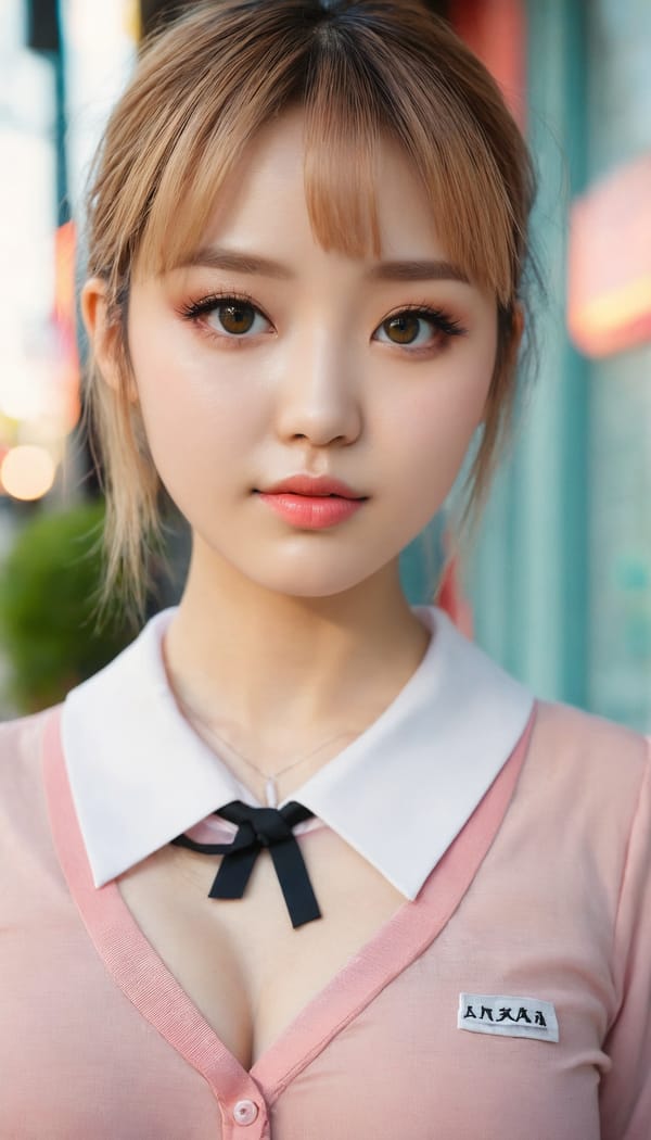 Tags: 21872187, SDXL
{"3": {"inputs": {"seed": 887983830835907, "steps": 32, "cfg": 5.92, "sampler_name": "dpmpp_2m", "scheduler": "karras", "denoise": 1.0, "model": ["27", 0], "positive": ["6", 0], "negative": ["7", 0], "latent_image": ["5", 0]}, "class_type": "KSampler"}, "4": {"inputs": {"ckpt_name": "juggernautxl.safetensors"}, "class_type": "CheckpointLoaderSimple"}, "5": {"inputs": {"width": 768, "height": 1344, "batch_size": 1}, "class_type": "EmptyLatentImage"}, "6": {"inputs": {"text": "28 year old girl, (double eyelids:1.03), (beautiful eyes:0.99), (eyelashes:1.10), (blush:1.09), (cute:1.02), (seductive facial expression:0.99), (temptress:1.04), (idol:1.05), (detailed face:1.10), (sexy lips:1.09), (pale skin:1.13), (seductive pose:1.00), (slim:1.05), (in a seductive pose:0.97), (large perky breasts:1.02), (cleavage:1.04), (thigh gap:1.11), (school uniform:1.02), choker, busy street, (detailed skin:1.01), (soft lighting:1.02), (skin fuzz:1.02), (candid cinema:1.08), (portra:1.02), (natural looking skin:1.06), (RAW:1.06), (film:1.00), (textured skin:1.04)", "clip": ["27", 1]}, "class_type": "CLIPTextEncode"}, "7": {"inputs": {"text": "(watermark:1.11), (bad hands:1.12), (worst quality:1.12), (low resolution:1.07), (open mouth:1.11), (distorted:1.07), (twisted:1.12)", "clip": ["27", 1]}, "class_type": "CLIPTextEncode"}, "8": {"inputs": {"samples": ["3", 0], "vae": ["4", 2]}, "class_type": "VAEDecode"}, "25": {"inputs": {"lora_name": "nudify_xl.safetensors", "strength_model": 0.38, "strength_clip": 0.1, "model": ["4", 0], "clip": ["4", 1]}, "class_type": "LoraLoader"}, "26": {"inputs": {"lora_name": "shirtlift_SDXL_v2.safetensors", "strength_model": 0.13, "strength_clip": 0.07, "model": ["25", 0], "clip": ["25", 1]}, "class_type": "LoraLoader"}, "27": {"inputs": {"lora_name": "PerfectEyesXL.safetensors", "strength_model": 0.12, "strength_clip": 0.15, "model": ["26", 0], "clip": ["26", 1]}, "class_type": "LoraLoader"}, "30": {"inputs": {"model_name": "4x_NMKD-Superscale-SP_178000_G.pth"}, "class_type": "UpscaleModelLoader"}, "31": {"inputs": {"upscale_model": ["30", 0], "image": ["8", 0]}, "class_type": "ImageUpscaleWithModel"}, "32": {"inputs": {"upscale_method": "lanczos", "scale_by": 0.5, "image": ["31", 0]}, "class_type": "ImageScaleBy"}, "33": {"inputs": {"pixels": ["32", 0], "vae": ["4", 2]}, "class_type": "VAEEncode"}, "34": {"inputs": {"seed": 887983830835907, "steps": 32, "cfg": 5.92, "sampler_name": "dpmpp_2m", "scheduler": "karras", "denoise": 0.3, "model": ["27", 0], "positive": ["6", 0], "negative": ["7", 0], "latent_image": ["33", 0]}, "class_type": "KSampler"}, "36": {"inputs": {"samples": ["34", 0], "vae": ["4", 2]}, "class_type": "VAEDecode"}, "39": {"inputs": {"filename_prefix": "comfyapi-1731996920110", "images": ["36", 0]}, "class_type": "SaveImage"}}