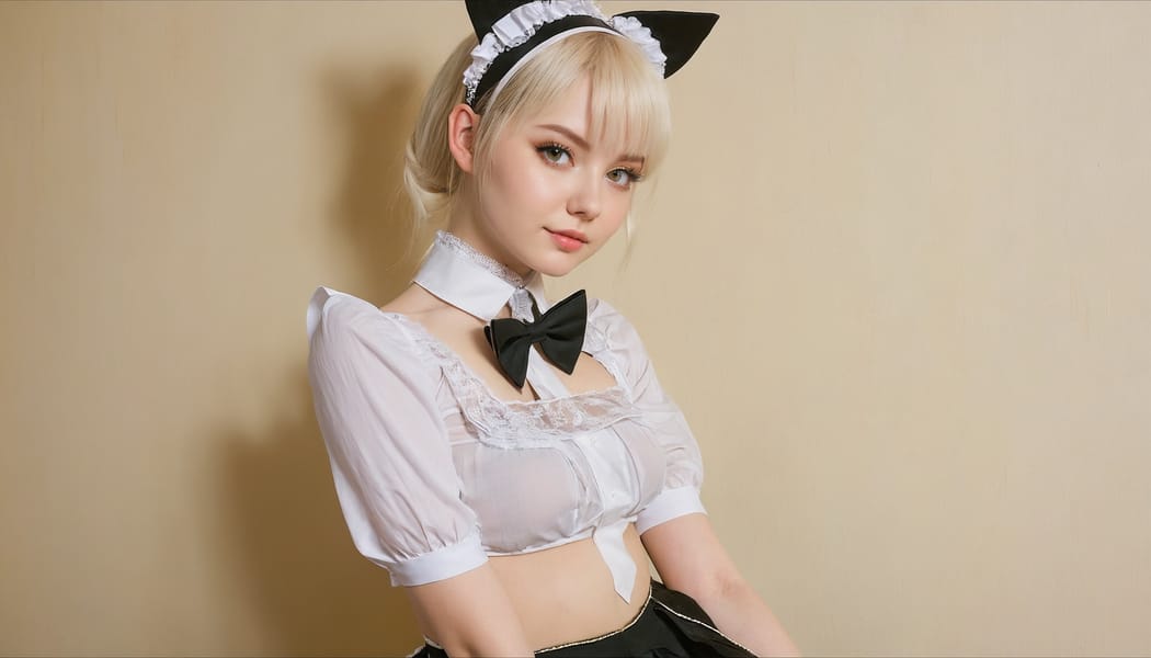 Tags: 21872187, SDXL
{"3": {"inputs": {"seed": 730782075451812, "steps": 64, "cfg": 6.4, "sampler_name": "dpmpp_2m", "scheduler": "karras", "denoise": 1.0, "model": ["27", 0], "positive": ["6", 0], "negative": ["7", 0], "latent_image": ["5", 0]}, "class_type": "KSampler"}, "4": {"inputs": {"ckpt_name": "juggernautxl.safetensors"}, "class_type": "CheckpointLoaderSimple"}, "5": {"inputs": {"width": 1344, "height": 768, "batch_size": 1}, "class_type": "EmptyLatentImage"}, "6": {"inputs": {"text": "18 year old girl, (ukrainian:1.05), (seductive pose:1.10), (idol:0.96), (beautiful eyes:1.09), (blush:1.04), (detailed face:0.98), (double eyelids:1.03), (pale skin:1.10), (temptress:0.99), (eyelashes:1.05), (slim:1.05), (seductive facial expression:1.11), (perky ass:1.04), (exposed ass:0.97), (looking back:1.11), (sexy ass:0.99), (thigh gap:1.14), in a (skimpy maid costume:1.03) working at a maid cafe, choker, bowtie, headband, pleated skirt, (skin fuzz:1.06), (candid cinema:1.01), (textured skin:1.06), (RAW:1.01), (portra:1.02), (natural looking skin:1.00), (film:1.05), (soft lighting:1.00), (detailed skin:1.02)", "clip": ["27", 1]}, "class_type": "CLIPTextEncode"}, "7": {"inputs": {"text": "(worst quality:1.13), (watermark:1.11), (distorted:1.06), (open mouth:1.07), (low resolution:1.08), (twisted:1.11), (bad hands:1.07)", "clip": ["27", 1]}, "class_type": "CLIPTextEncode"}, "8": {"inputs": {"samples": ["3", 0], "vae": ["4", 2]}, "class_type": "VAEDecode"}, "25": {"inputs": {"lora_name": "nudify_xl.safetensors", "strength_model": 0.11, "strength_clip": 0.36, "model": ["4", 0], "clip": ["4", 1]}, "class_type": "LoraLoader"}, "26": {"inputs": {"lora_name": "shirtlift_SDXL_v2.safetensors", "strength_model": 0.12, "strength_clip": 0.04, "model": ["25", 0], "clip": ["25", 1]}, "class_type": "LoraLoader"}, "27": {"inputs": {"lora_name": "PerfectEyesXL.safetensors", "strength_model": 0.12, "strength_clip": 0.07, "model": ["26", 0], "clip": ["26", 1]}, "class_type": "LoraLoader"}, "30": {"inputs": {"model_name": "4x_NMKD-Superscale-SP_178000_G.pth"}, "class_type": "UpscaleModelLoader"}, "31": {"inputs": {"upscale_model": ["30", 0], "image": ["8", 0]}, "class_type": "ImageUpscaleWithModel"}, "32": {"inputs": {"upscale_method": "lanczos", "scale_by": 0.5, "image": ["31", 0]}, "class_type": "ImageScaleBy"}, "33": {"inputs": {"pixels": ["32", 0], "vae": ["4", 2]}, "class_type": "VAEEncode"}, "34": {"inputs": {"seed": 730782075451812, "steps": 64, "cfg": 6.4, "sampler_name": "dpmpp_2m", "scheduler": "karras", "denoise": 0.3, "model": ["27", 0], "positive": ["6", 0], "negative": ["7", 0], "latent_image": ["33", 0]}, "class_type": "KSampler"}, "36": {"inputs": {"samples": ["34", 0], "vae": ["4", 2]}, "class_type": "VAEDecode"}, "39": {"inputs": {"filename_prefix": "comfyapi-1724819363263", "images": ["36", 0]}, "class_type": "SaveImage"}}