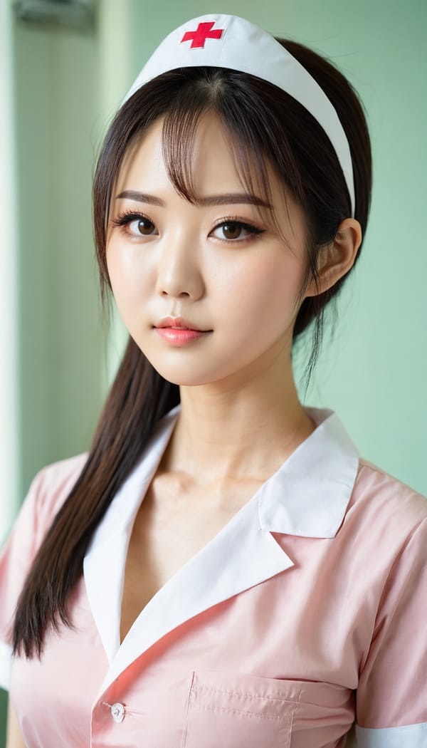 Tags: 21872187, SDXL
{"3": {"inputs": {"seed": 122834061496616, "steps": 32, "cfg": 7.98, "sampler_name": "dpmpp_2m", "scheduler": "karras", "denoise": 1.0, "model": ["27", 0], "positive": ["6", 0], "negative": ["7", 0], "latent_image": ["5", 0]}, "class_type": "KSampler"}, "4": {"inputs": {"ckpt_name": "juggernautxl.safetensors"}, "class_type": "CheckpointLoaderSimple"}, "5": {"inputs": {"width": 768, "height": 1344, "batch_size": 1}, "class_type": "EmptyLatentImage"}, "6": {"inputs": {"text": "28 year old girl, (chinese:0.98), (japanese:0.99), (idol:0.98), (beautiful eyes:0.99), (slim:0.97), (double eyelids:1.14), (detailed face:1.02), (blush:1.06), (cute:1.04), (pale skin:1.08), (eyelashes:1.02), (temptress:1.08), (seductive facial expression:1.12), (sexy lips:1.07), (seductive pose:1.05), (in a seductive pose:1.05), (large perky breasts:0.98), (cleavage:1.13), (thigh gap:1.03), (nurse in uniform:1.12) working in a hospital ward, (textured skin:1.03), (natural looking skin:1.08), (portra:1.04), (soft lighting:1.07), (skin fuzz:1.02), (candid cinema:1.00), (film:1.03), (RAW:1.05), (detailed skin:1.06)", "clip": ["27", 1]}, "class_type": "CLIPTextEncode"}, "7": {"inputs": {"text": "(worst quality:1.07), (low resolution:1.12), (watermark:1.11), (twisted:1.14), (distorted:1.12), (open mouth:1.13), (bad hands:1.07)", "clip": ["27", 1]}, "class_type": "CLIPTextEncode"}, "8": {"inputs": {"samples": ["3", 0], "vae": ["4", 2]}, "class_type": "VAEDecode"}, "25": {"inputs": {"lora_name": "nudify_xl.safetensors", "strength_model": 0.31, "strength_clip": 0.23, "model": ["4", 0], "clip": ["4", 1]}, "class_type": "LoraLoader"}, "26": {"inputs": {"lora_name": "shirtlift_SDXL_v2.safetensors", "strength_model": 0.05, "strength_clip": 0.13, "model": ["25", 0], "clip": ["25", 1]}, "class_type": "LoraLoader"}, "27": {"inputs": {"lora_name": "PerfectEyesXL.safetensors", "strength_model": 0.15, "strength_clip": 0.12, "model": ["26", 0], "clip": ["26", 1]}, "class_type": "LoraLoader"}, "30": {"inputs": {"model_name": "4x_NMKD-Superscale-SP_178000_G.pth"}, "class_type": "UpscaleModelLoader"}, "31": {"inputs": {"upscale_model": ["30", 0], "image": ["8", 0]}, "class_type": "ImageUpscaleWithModel"}, "32": {"inputs": {"upscale_method": "lanczos", "scale_by": 0.5, "image": ["31", 0]}, "class_type": "ImageScaleBy"}, "33": {"inputs": {"pixels": ["32", 0], "vae": ["4", 2]}, "class_type": "VAEEncode"}, "34": {"inputs": {"seed": 122834061496616, "steps": 32, "cfg": 7.98, "sampler_name": "dpmpp_2m", "scheduler": "karras", "denoise": 0.3, "model": ["27", 0], "positive": ["6", 0], "negative": ["7", 0], "latent_image": ["33", 0]}, "class_type": "KSampler"}, "36": {"inputs": {"samples": ["34", 0], "vae": ["4", 2]}, "class_type": "VAEDecode"}, "39": {"inputs": {"filename_prefix": "comfyapi-1713583204285", "images": ["36", 0]}, "class_type": "SaveImage"}}