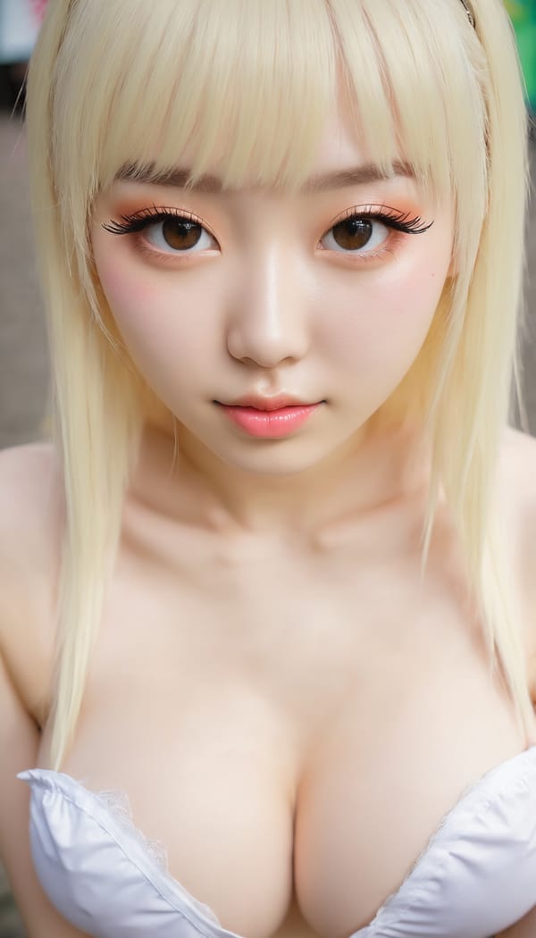 Tags: 21872187, SDXL
{"3": {"inputs": {"seed": 433743369513543, "steps": 64, "cfg": 5.99, "sampler_name": "dpmpp_2m", "scheduler": "karras", "denoise": 1.0, "model": ["27", 0], "positive": ["6", 0], "negative": ["7", 0], "latent_image": ["5", 0]}, "class_type": "KSampler"}, "4": {"inputs": {"ckpt_name": "juggernautxl.safetensors"}, "class_type": "CheckpointLoaderSimple"}, "5": {"inputs": {"width": 768, "height": 1344, "batch_size": 1}, "class_type": "EmptyLatentImage"}, "6": {"inputs": {"text": "25 year old girl, (korean:0.99), (ukrainian:1.03), (detailed face:1.13), (double eyelids:1.08), (temptress:0.96), (sexy lips:0.99), (eyelashes:1.06), (seductive pose:0.98), (pale skin:1.02), (blush:0.95), (seductive facial expression:1.06), (slim:1.01), (idol:1.11), (on all fours:0.99), (spreading ass cheeks:1.05), (from behind:1.03), (backboob:1.03), (in a cosplay:1.14) at comiket posing for camera, (RAW:1.09), (detailed skin:1.01), (soft lighting:1.09), (textured skin:1.03), (natural looking skin:1.01), (portra:1.04), (candid cinema:1.05), (skin fuzz:1.08), (film:1.06)", "clip": ["27", 1]}, "class_type": "CLIPTextEncode"}, "7": {"inputs": {"text": "(twisted:1.07), (open mouth:1.10), (worst quality:1.12), (watermark:1.14), (low resolution:1.13), (distorted:1.09), (bad hands:1.05)", "clip": ["27", 1]}, "class_type": "CLIPTextEncode"}, "8": {"inputs": {"samples": ["3", 0], "vae": ["4", 2]}, "class_type": "VAEDecode"}, "25": {"inputs": {"lora_name": "nudify_xl.safetensors", "strength_model": 0.26, "strength_clip": 0.31, "model": ["4", 0], "clip": ["4", 1]}, "class_type": "LoraLoader"}, "26": {"inputs": {"lora_name": "shirtlift_SDXL_v2.safetensors", "strength_model": 0.15, "strength_clip": 0.0, "model": ["25", 0], "clip": ["25", 1]}, "class_type": "LoraLoader"}, "27": {"inputs": {"lora_name": "PerfectEyesXL.safetensors", "strength_model": 0.07, "strength_clip": 0.0, "model": ["26", 0], "clip": ["26", 1]}, "class_type": "LoraLoader"}, "30": {"inputs": {"model_name": "4x_NMKD-Superscale-SP_178000_G.pth"}, "class_type": "UpscaleModelLoader"}, "31": {"inputs": {"upscale_model": ["30", 0], "image": ["8", 0]}, "class_type": "ImageUpscaleWithModel"}, "32": {"inputs": {"upscale_method": "lanczos", "scale_by": 0.5, "image": ["31", 0]}, "class_type": "ImageScaleBy"}, "33": {"inputs": {"pixels": ["32", 0], "vae": ["4", 2]}, "class_type": "VAEEncode"}, "34": {"inputs": {"seed": 433743369513543, "steps": 64, "cfg": 5.99, "sampler_name": "dpmpp_2m", "scheduler": "karras", "denoise": 0.3, "model": ["27", 0], "positive": ["6", 0], "negative": ["7", 0], "latent_image": ["33", 0]}, "class_type": "KSampler"}, "36": {"inputs": {"samples": ["34", 0], "vae": ["4", 2]}, "class_type": "VAEDecode"}, "39": {"inputs": {"filename_prefix": "comfyapi-1732068565178", "images": ["36", 0]}, "class_type": "SaveImage"}}