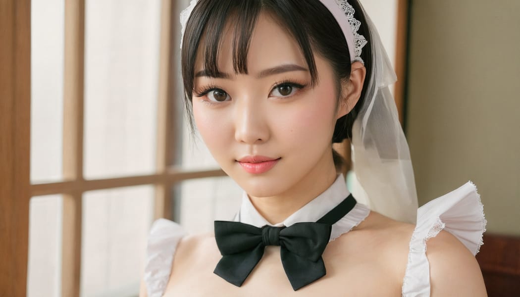 Tags: 21872187, SDXL
{"3": {"inputs": {"seed": 370119909686431, "steps": 32, "cfg": 5.38, "sampler_name": "dpmpp_2m", "scheduler": "karras", "denoise": 1.0, "model": ["27", 0], "positive": ["6", 0], "negative": ["7", 0], "latent_image": ["5", 0]}, "class_type": "KSampler"}, "4": {"inputs": {"ckpt_name": "juggernautxl.safetensors"}, "class_type": "CheckpointLoaderSimple"}, "5": {"inputs": {"width": 1344, "height": 768, "batch_size": 1}, "class_type": "EmptyLatentImage"}, "6": {"inputs": {"text": "24 year old girl, (taiwanese:1.04), (eyelashes:0.99), (seductive pose:1.11), (seductive facial expression:1.01), (temptress:0.99), (idol:1.01), (cute:1.11), (detailed face:1.11), (double eyelids:0.95), (sexy lips:1.03), (slim:1.09), (beautiful eyes:1.06), (pale skin:1.04), (blush:1.08), (perky ass:1.00), (exposed ass:1.05), (looking back:1.14), (sexy ass:1.10), (thigh gap:1.08), in a (skimpy maid costume:1.02) working at a maid cafe, choker, bowtie, headband, pleated skirt, (textured skin:1.08), (film:1.04), (skin fuzz:1.08), (candid cinema:1.09), (portra:1.07), (RAW:1.07), (soft lighting:1.03), (detailed skin:1.05), (natural looking skin:1.01)", "clip": ["27", 1]}, "class_type": "CLIPTextEncode"}, "7": {"inputs": {"text": "(open mouth:1.13), (low resolution:1.08), (watermark:1.12), (distorted:1.08), (bad hands:1.14), (worst quality:1.09), (twisted:1.08)", "clip": ["27", 1]}, "class_type": "CLIPTextEncode"}, "8": {"inputs": {"samples": ["3", 0], "vae": ["4", 2]}, "class_type": "VAEDecode"}, "25": {"inputs": {"lora_name": "nudify_xl.safetensors", "strength_model": 0.08, "strength_clip": 0.26, "model": ["4", 0], "clip": ["4", 1]}, "class_type": "LoraLoader"}, "26": {"inputs": {"lora_name": "shirtlift_SDXL_v2.safetensors", "strength_model": 0.01, "strength_clip": 0.13, "model": ["25", 0], "clip": ["25", 1]}, "class_type": "LoraLoader"}, "27": {"inputs": {"lora_name": "PerfectEyesXL.safetensors", "strength_model": 0.14, "strength_clip": 0.13, "model": ["26", 0], "clip": ["26", 1]}, "class_type": "LoraLoader"}, "30": {"inputs": {"model_name": "4x_NMKD-Superscale-SP_178000_G.pth"}, "class_type": "UpscaleModelLoader"}, "31": {"inputs": {"upscale_model": ["30", 0], "image": ["8", 0]}, "class_type": "ImageUpscaleWithModel"}, "32": {"inputs": {"upscale_method": "lanczos", "scale_by": 0.5, "image": ["31", 0]}, "class_type": "ImageScaleBy"}, "33": {"inputs": {"pixels": ["32", 0], "vae": ["4", 2]}, "class_type": "VAEEncode"}, "34": {"inputs": {"seed": 370119909686431, "steps": 32, "cfg": 5.38, "sampler_name": "dpmpp_2m", "scheduler": "karras", "denoise": 0.3, "model": ["27", 0], "positive": ["6", 0], "negative": ["7", 0], "latent_image": ["33", 0]}, "class_type": "KSampler"}, "36": {"inputs": {"samples": ["34", 0], "vae": ["4", 2]}, "class_type": "VAEDecode"}, "39": {"inputs": {"filename_prefix": "comfyapi-1732522139762", "images": ["36", 0]}, "class_type": "SaveImage"}}