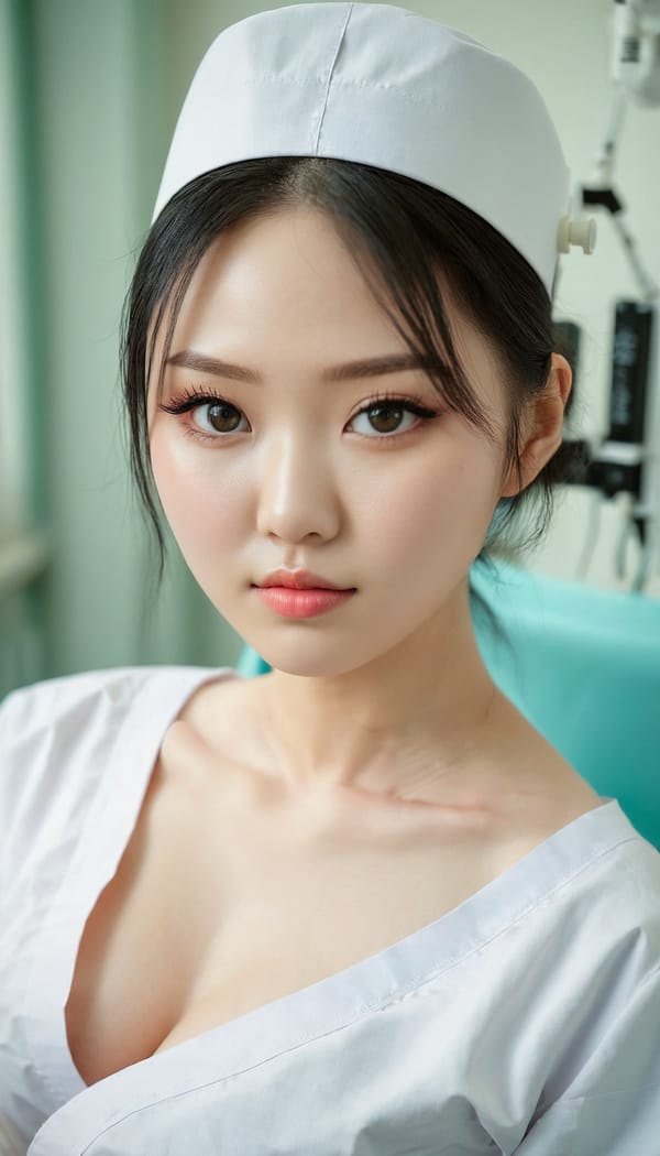 Tags: 21872187, SDXL
{"3": {"inputs": {"seed": 732042434023696, "steps": 64, "cfg": 7.93, "sampler_name": "dpmpp_2m", "scheduler": "karras", "denoise": 1.0, "model": ["27", 0], "positive": ["6", 0], "negative": ["7", 0], "latent_image": ["5", 0]}, "class_type": "KSampler"}, "4": {"inputs": {"ckpt_name": "juggernautxl.safetensors"}, "class_type": "CheckpointLoaderSimple"}, "5": {"inputs": {"width": 768, "height": 1344, "batch_size": 1}, "class_type": "EmptyLatentImage"}, "6": {"inputs": {"text": "25 year old girl, (russian:0.96), (korean:1.11), (seductive facial expression:0.95), (idol:0.95), (double eyelids:1.00), (detailed face:1.09), (cute:0.97), (temptress:0.95), (slim:1.10), (eyelashes:1.01), (pale skin:1.12), (blush:1.14), (beautiful eyes:0.95), (sexy lips:1.06), (seductive pose:1.13), (in a seductive pose:1.13), (large perky breasts:1.05), (cleavage:1.03), (thigh gap:0.97), (nurse in uniform:1.07) working in a hospital ward, (portra:1.08), (RAW:1.01), (soft lighting:1.04), (candid cinema:1.03), (natural looking skin:1.08), (textured skin:1.09), (detailed skin:1.09), (skin fuzz:1.05), (film:1.04)", "clip": ["27", 1]}, "class_type": "CLIPTextEncode"}, "7": {"inputs": {"text": "(watermark:1.06), (worst quality:1.08), (distorted:1.05), (twisted:1.09), (open mouth:1.14), (bad hands:1.10), (low resolution:1.14)", "clip": ["27", 1]}, "class_type": "CLIPTextEncode"}, "8": {"inputs": {"samples": ["3", 0], "vae": ["4", 2]}, "class_type": "VAEDecode"}, "25": {"inputs": {"lora_name": "nudify_xl.safetensors", "strength_model": 0.37, "strength_clip": 0.27, "model": ["4", 0], "clip": ["4", 1]}, "class_type": "LoraLoader"}, "26": {"inputs": {"lora_name": "shirtlift_SDXL_v2.safetensors", "strength_model": 0.08, "strength_clip": 0.18, "model": ["25", 0], "clip": ["25", 1]}, "class_type": "LoraLoader"}, "27": {"inputs": {"lora_name": "PerfectEyesXL.safetensors", "strength_model": 0.19, "strength_clip": 0.18, "model": ["26", 0], "clip": ["26", 1]}, "class_type": "LoraLoader"}, "30": {"inputs": {"model_name": "4x_NMKD-Superscale-SP_178000_G.pth"}, "class_type": "UpscaleModelLoader"}, "31": {"inputs": {"upscale_model": ["30", 0], "image": ["8", 0]}, "class_type": "ImageUpscaleWithModel"}, "32": {"inputs": {"upscale_method": "lanczos", "scale_by": 0.5, "image": ["31", 0]}, "class_type": "ImageScaleBy"}, "33": {"inputs": {"pixels": ["32", 0], "vae": ["4", 2]}, "class_type": "VAEEncode"}, "34": {"inputs": {"seed": 732042434023696, "steps": 64, "cfg": 7.93, "sampler_name": "dpmpp_2m", "scheduler": "karras", "denoise": 0.3, "model": ["27", 0], "positive": ["6", 0], "negative": ["7", 0], "latent_image": ["33", 0]}, "class_type": "KSampler"}, "36": {"inputs": {"samples": ["34", 0], "vae": ["4", 2]}, "class_type": "VAEDecode"}, "39": {"inputs": {"filename_prefix": "comfyapi-1734355349107", "images": ["36", 0]}, "class_type": "SaveImage"}}