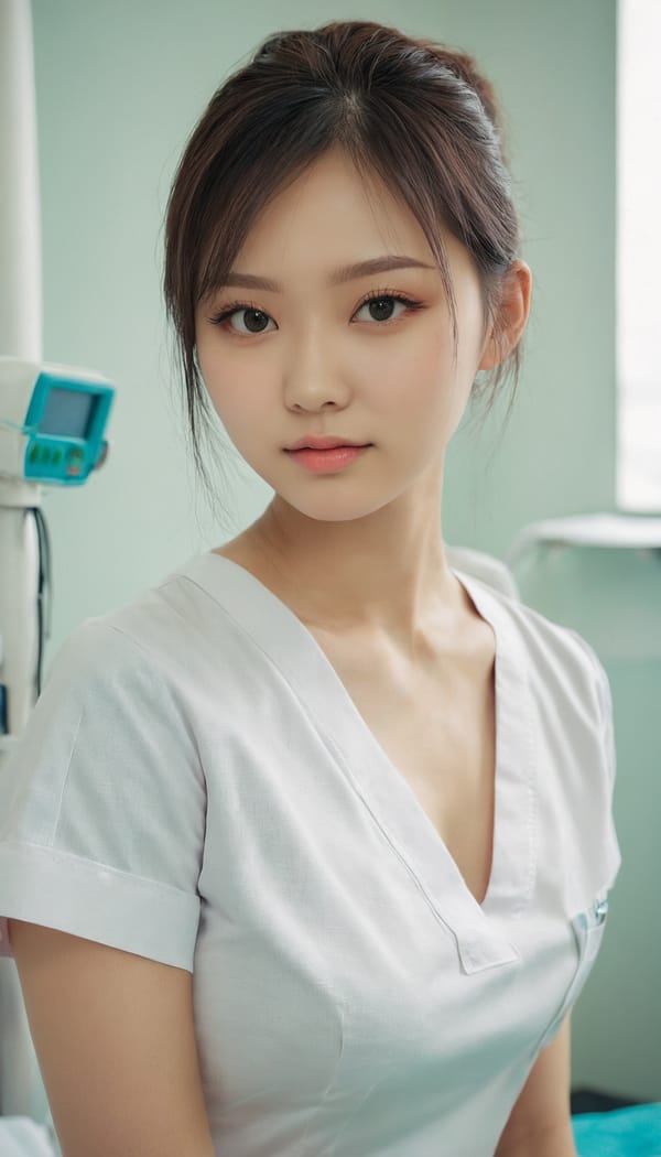 Tags: 21872187, SDXL
{"3": {"inputs": {"seed": 977694805125009, "steps": 32, "cfg": 6.06, "sampler_name": "dpmpp_2m", "scheduler": "karras", "denoise": 1.0, "model": ["27", 0], "positive": ["6", 0], "negative": ["7", 0], "latent_image": ["5", 0]}, "class_type": "KSampler"}, "4": {"inputs": {"ckpt_name": "juggernautxl.safetensors"}, "class_type": "CheckpointLoaderSimple"}, "5": {"inputs": {"width": 768, "height": 1344, "batch_size": 1}, "class_type": "EmptyLatentImage"}, "6": {"inputs": {"text": "18 year old girl, (russian:1.12), (taiwanese:1.14), (double eyelids:1.02), (slim:1.14), (seductive facial expression:1.02), (sexy lips:0.96), (detailed face:1.08), (idol:1.12), (eyelashes:1.05), (blush:1.03), (beautiful eyes:0.96), (seductive pose:0.98), (temptress:1.10), (cute:0.95), (pale skin:0.98), (perky ass:1.00), (exposed ass:1.11), (looking back:1.12), (sexy ass:0.98), (thigh gap:0.96), (nurse in uniform:1.09) working in a hospital ward, (portra:1.08), (RAW:1.09), (skin fuzz:1.07), (candid cinema:1.00), (detailed skin:1.08), (soft lighting:1.03), (film:1.08), (textured skin:1.07), (natural looking skin:1.00)", "clip": ["27", 1]}, "class_type": "CLIPTextEncode"}, "7": {"inputs": {"text": "(open mouth:1.05), (worst quality:1.06), (watermark:1.09), (distorted:1.06), (low resolution:1.14), (bad hands:1.07), (twisted:1.08)", "clip": ["27", 1]}, "class_type": "CLIPTextEncode"}, "8": {"inputs": {"samples": ["3", 0], "vae": ["4", 2]}, "class_type": "VAEDecode"}, "25": {"inputs": {"lora_name": "nudify_xl.safetensors", "strength_model": 0.19, "strength_clip": 0.15, "model": ["4", 0], "clip": ["4", 1]}, "class_type": "LoraLoader"}, "26": {"inputs": {"lora_name": "shirtlift_SDXL_v2.safetensors", "strength_model": 0.1, "strength_clip": 0.08, "model": ["25", 0], "clip": ["25", 1]}, "class_type": "LoraLoader"}, "27": {"inputs": {"lora_name": "PerfectEyesXL.safetensors", "strength_model": 0.03, "strength_clip": 0.11, "model": ["26", 0], "clip": ["26", 1]}, "class_type": "LoraLoader"}, "30": {"inputs": {"model_name": "4x_NMKD-Superscale-SP_178000_G.pth"}, "class_type": "UpscaleModelLoader"}, "31": {"inputs": {"upscale_model": ["30", 0], "image": ["8", 0]}, "class_type": "ImageUpscaleWithModel"}, "32": {"inputs": {"upscale_method": "lanczos", "scale_by": 0.5, "image": ["31", 0]}, "class_type": "ImageScaleBy"}, "33": {"inputs": {"pixels": ["32", 0], "vae": ["4", 2]}, "class_type": "VAEEncode"}, "34": {"inputs": {"seed": 977694805125009, "steps": 32, "cfg": 6.06, "sampler_name": "dpmpp_2m", "scheduler": "karras", "denoise": 0.3, "model": ["27", 0], "positive": ["6", 0], "negative": ["7", 0], "latent_image": ["33", 0]}, "class_type": "KSampler"}, "36": {"inputs": {"samples": ["34", 0], "vae": ["4", 2]}, "class_type": "VAEDecode"}, "39": {"inputs": {"filename_prefix": "comfyapi-1714150879993", "images": ["36", 0]}, "class_type": "SaveImage"}}