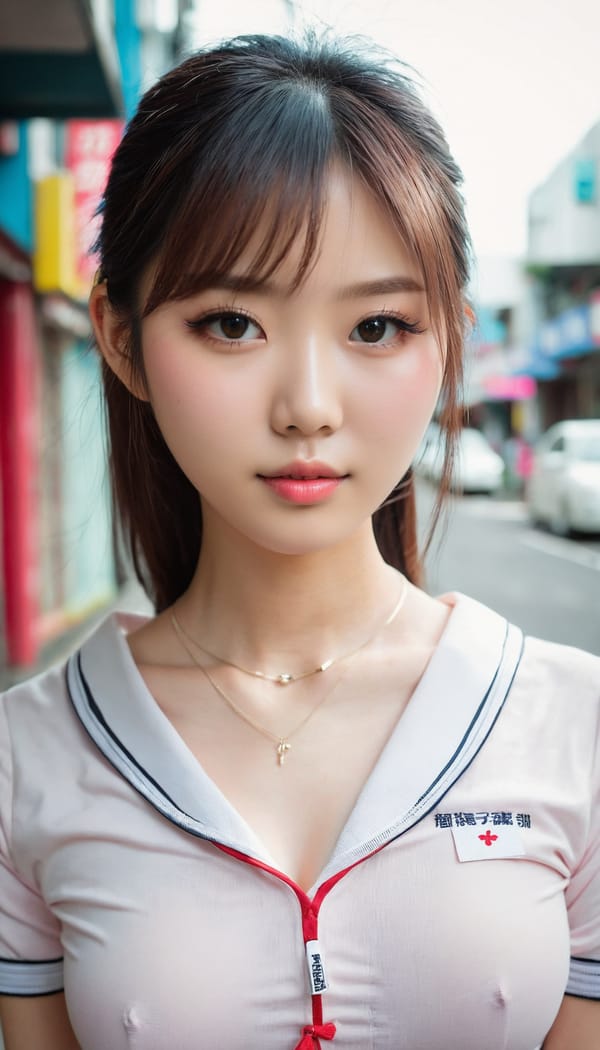 Tags: 21872187, SDXL
{"3": {"inputs": {"seed": 568839196785166, "steps": 32, "cfg": 7.74, "sampler_name": "dpmpp_2m", "scheduler": "karras", "denoise": 1.0, "model": ["27", 0], "positive": ["6", 0], "negative": ["7", 0], "latent_image": ["5", 0]}, "class_type": "KSampler"}, "4": {"inputs": {"ckpt_name": "juggernautxl.safetensors"}, "class_type": "CheckpointLoaderSimple"}, "5": {"inputs": {"width": 768, "height": 1344, "batch_size": 1}, "class_type": "EmptyLatentImage"}, "6": {"inputs": {"text": "20 year old girl, (taiwanese:0.96), (chinese:0.98), (detailed face:1.11), (double eyelids:0.99), (eyelashes:1.12), (cute:1.10), (beautiful eyes:1.02), (pale skin:1.03), (blush:1.09), (temptress:1.12), (seductive pose:1.00), (idol:1.00), (slim:1.10), (seductive facial expression:1.08), (sexy lips:1.06), (in a seductive pose:1.05), (large perky breasts:1.00), (cleavage:1.13), (thigh gap:1.03), (school uniform:1.05), choker, busy street, (detailed skin:1.00), (film:1.09), (RAW:1.02), (portra:1.08), (soft lighting:1.00), (candid cinema:1.09), (textured skin:1.03), (skin fuzz:1.00), (natural looking skin:1.01)", "clip": ["27", 1]}, "class_type": "CLIPTextEncode"}, "7": {"inputs": {"text": "(worst quality:1.08), (open mouth:1.07), (bad hands:1.11), (distorted:1.10), (watermark:1.14), (twisted:1.13), (low resolution:1.12)", "clip": ["27", 1]}, "class_type": "CLIPTextEncode"}, "8": {"inputs": {"samples": ["3", 0], "vae": ["4", 2]}, "class_type": "VAEDecode"}, "25": {"inputs": {"lora_name": "nudify_xl.safetensors", "strength_model": 0.02, "strength_clip": 0.25, "model": ["4", 0], "clip": ["4", 1]}, "class_type": "LoraLoader"}, "26": {"inputs": {"lora_name": "shirtlift_SDXL_v2.safetensors", "strength_model": 0.08, "strength_clip": 0.12, "model": ["25", 0], "clip": ["25", 1]}, "class_type": "LoraLoader"}, "27": {"inputs": {"lora_name": "PerfectEyesXL.safetensors", "strength_model": 0.02, "strength_clip": 0.16, "model": ["26", 0], "clip": ["26", 1]}, "class_type": "LoraLoader"}, "30": {"inputs": {"model_name": "4x_NMKD-Superscale-SP_178000_G.pth"}, "class_type": "UpscaleModelLoader"}, "31": {"inputs": {"upscale_model": ["30", 0], "image": ["8", 0]}, "class_type": "ImageUpscaleWithModel"}, "32": {"inputs": {"upscale_method": "lanczos", "scale_by": 0.5, "image": ["31", 0]}, "class_type": "ImageScaleBy"}, "33": {"inputs": {"pixels": ["32", 0], "vae": ["4", 2]}, "class_type": "VAEEncode"}, "34": {"inputs": {"seed": 568839196785166, "steps": 32, "cfg": 7.74, "sampler_name": "dpmpp_2m", "scheduler": "karras", "denoise": 0.3, "model": ["27", 0], "positive": ["6", 0], "negative": ["7", 0], "latent_image": ["33", 0]}, "class_type": "KSampler"}, "36": {"inputs": {"samples": ["34", 0], "vae": ["4", 2]}, "class_type": "VAEDecode"}, "39": {"inputs": {"filename_prefix": "comfyapi-1714425873749", "images": ["36", 0]}, "class_type": "SaveImage"}}