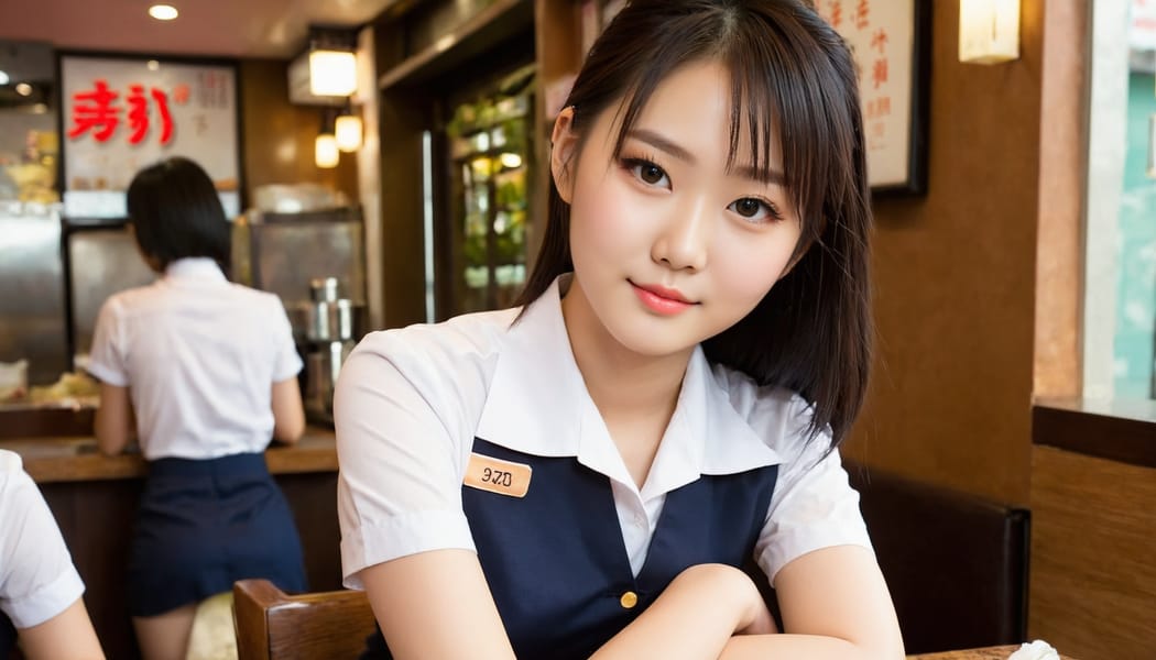 Tags: 21872187, SDXL
{"3": {"inputs": {"seed": 195433220836326, "steps": 64, "cfg": 7.6, "sampler_name": "dpmpp_2m", "scheduler": "karras", "denoise": 1.0, "model": ["27", 0], "positive": ["6", 0], "negative": ["7", 0], "latent_image": ["5", 0]}, "class_type": "KSampler"}, "4": {"inputs": {"ckpt_name": "juggernautXL_v8Rundiffusion.safetensors"}, "class_type": "CheckpointLoaderSimple"}, "5": {"inputs": {"width": 1344, "height": 768, "batch_size": 1}, "class_type": "EmptyLatentImage"}, "6": {"inputs": {"text": "18 year old girl, (taiwanese:1.06), (chinese:1.00), (sexy lips:0.98), (eyelashes:0.98), (seductive pose:1.01), (idol:1.03), (detailed face:1.06), (slim:1.13), (seductive facial expression:1.08), (double eyelids:1.07), (temptress:1.00), (beautiful eyes:1.12), (pale skin:0.95), (blush:1.06), (perky ass:0.95), (exposed ass:1.07), (looking back:1.01), (sexy ass:1.01), (thigh gap:1.14), (a waitress in uniform:1.06) working at a restaurant, (film:1.06), (skin fuzz:1.03), (RAW:1.07), (textured skin:1.09), (portra:1.05), (soft lighting:1.05), (detailed skin:1.01), (natural looking skin:1.02), (candid cinema:1.07)", "clip": ["27", 1]}, "class_type": "CLIPTextEncode"}, "7": {"inputs": {"text": "(worst quality:1.13), (watermark:1.05), (low resolution:1.12), (open mouth:1.05), (distorted:1.05), (twisted:1.12), (bad hands:1.05)", "clip": ["27", 1]}, "class_type": "CLIPTextEncode"}, "8": {"inputs": {"samples": ["3", 0], "vae": ["4", 2]}, "class_type": "VAEDecode"}, "25": {"inputs": {"lora_name": "nudify_xl.safetensors", "strength_model": 0.25, "strength_clip": 0.27, "model": ["4", 0], "clip": ["4", 1]}, "class_type": "LoraLoader"}, "26": {"inputs": {"lora_name": "shirtlift_SDXL_v2.safetensors", "strength_model": 0.16, "strength_clip": 0.14, "model": ["25", 0], "clip": ["25", 1]}, "class_type": "LoraLoader"}, "27": {"inputs": {"lora_name": "PerfectEyesXL.safetensors", "strength_model": 0.04, "strength_clip": 0.02, "model": ["26", 0], "clip": ["26", 1]}, "class_type": "LoraLoader"}, "30": {"inputs": {"model_name": "4x_NMKD-Superscale-SP_178000_G.pth"}, "class_type": "UpscaleModelLoader"}, "31": {"inputs": {"upscale_model": ["30", 0], "image": ["8", 0]}, "class_type": "ImageUpscaleWithModel"}, "32": {"inputs": {"upscale_method": "lanczos", "scale_by": 0.5, "image": ["31", 0]}, "class_type": "ImageScaleBy"}, "33": {"inputs": {"pixels": ["32", 0], "vae": ["4", 2]}, "class_type": "VAEEncode"}, "34": {"inputs": {"seed": 195433220836326, "steps": 64, "cfg": 7.6, "sampler_name": "dpmpp_2m", "scheduler": "karras", "denoise": 0.3, "model": ["27", 0], "positive": ["6", 0], "negative": ["7", 0], "latent_image": ["33", 0]}, "class_type": "KSampler"}, "36": {"inputs": {"samples": ["34", 0], "vae": ["4", 2]}, "class_type": "VAEDecode"}, "39": {"inputs": {"filename_prefix": "comfyapi-1707386494739", "images": ["36", 0]}, "class_type": "SaveImage"}}