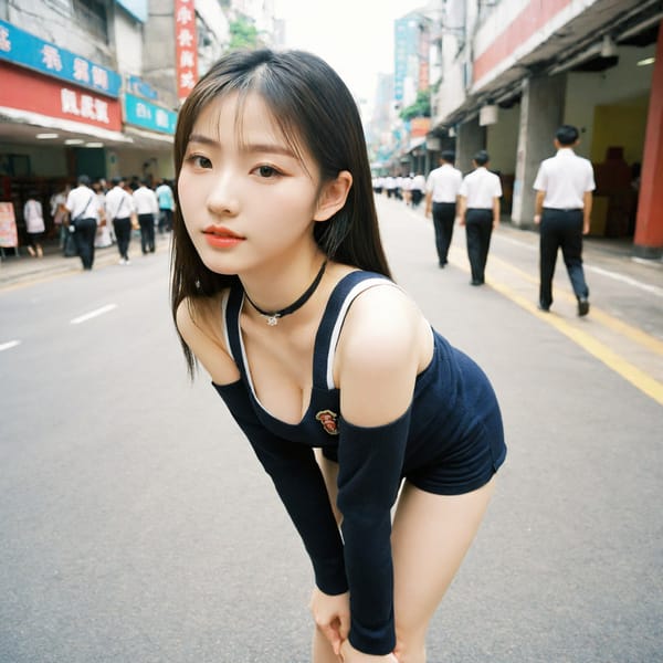 Tags: 21872187, SDXL
{"3": {"inputs": {"seed": 578421687673864, "steps": 64, "cfg": 6.12, "sampler_name": "dpmpp_2m", "scheduler": "karras", "denoise": 1.0, "model": ["27", 0], "positive": ["6", 0], "negative": ["7", 0], "latent_image": ["5", 0]}, "class_type": "KSampler"}, "4": {"inputs": {"ckpt_name": "leosamsHelloworldSDXL_helloworldSDXL32DPO.safetensors"}, "class_type": "CheckpointLoaderSimple"}, "5": {"inputs": {"width": 1024, "height": 1024, "batch_size": 1}, "class_type": "EmptyLatentImage"}, "6": {"inputs": {"text": "23 year old girl, (taiwanese:1.13), (pale skin:1.04), (eyelashes:0.95), (seductive pose:1.03), (detailed face:1.00), (temptress:0.99), (slim:1.03), (idol:1.07), (seductive facial expression:0.99), (cute:1.14), (sexy lips:0.96), (blush:0.99), (beautiful eyes:1.08), (double eyelids:0.98), (perky ass:1.14), (exposed ass:1.07), (looking back:1.01), (sexy ass:1.03), (thigh gap:1.14), (school uniform:0.99), choker, busy street, (detailed skin:1.09), (portra:1.03), (RAW:1.04), (candid cinema:1.09), (skin fuzz:1.09), (film:1.07), (textured skin:1.03), (natural looking skin:1.03), (soft lighting:1.03)", "clip": ["27", 1]}, "class_type": "CLIPTextEncode"}, "7": {"inputs": {"text": "(twisted:1.11), (distorted:1.06), (bad hands:1.08), (worst quality:1.11), (open mouth:1.09), (watermark:1.08), (low resolution:1.13)", "clip": ["27", 1]}, "class_type": "CLIPTextEncode"}, "8": {"inputs": {"samples": ["3", 0], "vae": ["4", 2]}, "class_type": "VAEDecode"}, "25": {"inputs": {"lora_name": "nudify_xl.safetensors", "strength_model": 0.1, "strength_clip": 0.3, "model": ["4", 0], "clip": ["4", 1]}, "class_type": "LoraLoader"}, "26": {"inputs": {"lora_name": "shirtlift_SDXL_v2.safetensors", "strength_model": 0.16, "strength_clip": 0.04, "model": ["25", 0], "clip": ["25", 1]}, "class_type": "LoraLoader"}, "27": {"inputs": {"lora_name": "PerfectEyesXL.safetensors", "strength_model": 0.11, "strength_clip": 0.03, "model": ["26", 0], "clip": ["26", 1]}, "class_type": "LoraLoader"}, "30": {"inputs": {"model_name": "4x_NMKD-Superscale-SP_178000_G.pth"}, "class_type": "UpscaleModelLoader"}, "31": {"inputs": {"upscale_model": ["30", 0], "image": ["8", 0]}, "class_type": "ImageUpscaleWithModel"}, "32": {"inputs": {"upscale_method": "lanczos", "scale_by": 0.5, "image": ["31", 0]}, "class_type": "ImageScaleBy"}, "33": {"inputs": {"pixels": ["32", 0], "vae": ["4", 2]}, "class_type": "VAEEncode"}, "34": {"inputs": {"seed": 578421687673864, "steps": 64, "cfg": 6.12, "sampler_name": "dpmpp_2m", "scheduler": "karras", "denoise": 0.3, "model": ["27", 0], "positive": ["6", 0], "negative": ["7", 0], "latent_image": ["33", 0]}, "class_type": "KSampler"}, "36": {"inputs": {"samples": ["34", 0], "vae": ["4", 2]}, "class_type": "VAEDecode"}, "39": {"inputs": {"filename_prefix": "comfyapi-1707504065890", "images": ["36", 0]}, "class_type": "SaveImage"}}