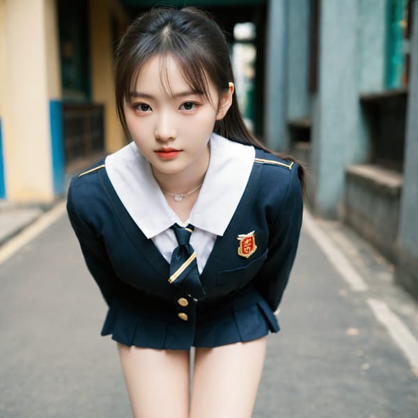 Tags: 21872187, SDXL
{"3": {"inputs": {"seed": 322511091816641, "steps": 32, "cfg": 7.74, "sampler_name": "dpmpp_2m", "scheduler": "karras", "denoise": 1.0, "model": ["27", 0], "positive": ["6", 0], "negative": ["7", 0], "latent_image": ["5", 0]}, "class_type": "KSampler"}, "4": {"inputs": {"ckpt_name": "leosamsHelloworldSDXL_helloworldSDXL32DPO.safetensors"}, "class_type": "CheckpointLoaderSimple"}, "5": {"inputs": {"width": 1024, "height": 1024, "batch_size": 1}, "class_type": "EmptyLatentImage"}, "6": {"inputs": {"text": "18 year old girl, (chinese:1.00), (pale skin:1.03), (seductive facial expression:1.12), (eyelashes:1.07), (slim:1.03), (beautiful eyes:0.98), (idol:1.02), (detailed face:1.10), (cute:1.01), (double eyelids:1.06), (blush:0.95), (sexy lips:0.98), (temptress:1.11), (seductive pose:1.09), (perky ass:1.01), (exposed ass:1.11), (looking back:0.96), (sexy ass:1.00), (thigh gap:1.12), (school uniform:1.02), choker, busy street, (soft lighting:1.05), (candid cinema:1.00), (portra:1.01), (textured skin:1.00), (RAW:1.03), (film:1.07), (natural looking skin:1.07), (skin fuzz:1.09)", "clip": ["27", 1]}, "class_type": "CLIPTextEncode"}, "7": {"inputs": {"text": "(bad hands:1.09), (twisted:1.07), (watermark:1.07), (low resolution:1.08), (distorted:1.09), (open mouth:1.07), (worst quality:1.09)", "clip": ["27", 1]}, "class_type": "CLIPTextEncode"}, "8": {"inputs": {"samples": ["3", 0], "vae": ["4", 2]}, "class_type": "VAEDecode"}, "25": {"inputs": {"lora_name": "nudify_xl.safetensors", "strength_model": 0.15, "strength_clip": 0.16, "model": ["4", 0], "clip": ["4", 1]}, "class_type": "LoraLoader"}, "26": {"inputs": {"lora_name": "shirtlift_SDXL_v2.safetensors", "strength_model": 0.03, "strength_clip": 0.01, "model": ["25", 0], "clip": ["25", 1]}, "class_type": "LoraLoader"}, "27": {"inputs": {"lora_name": "PerfectEyesXL.safetensors", "strength_model": 0.16, "strength_clip": 0.19, "model": ["26", 0], "clip": ["26", 1]}, "class_type": "LoraLoader"}, "30": {"inputs": {"model_name": "4x_NMKD-Superscale-SP_178000_G.pth"}, "class_type": "UpscaleModelLoader"}, "31": {"inputs": {"upscale_model": ["30", 0], "image": ["8", 0]}, "class_type": "ImageUpscaleWithModel"}, "32": {"inputs": {"upscale_method": "lanczos", "scale_by": 0.5, "image": ["31", 0]}, "class_type": "ImageScaleBy"}, "33": {"inputs": {"pixels": ["32", 0], "vae": ["4", 2]}, "class_type": "VAEEncode"}, "34": {"inputs": {"seed": 322511091816641, "steps": 32, "cfg": 7.74, "sampler_name": "dpmpp_2m", "scheduler": "karras", "denoise": 0.3, "model": ["27", 0], "positive": ["6", 0], "negative": ["7", 0], "latent_image": ["33", 0]}, "class_type": "KSampler"}, "36": {"inputs": {"samples": ["34", 0], "vae": ["4", 2]}, "class_type": "VAEDecode"}, "39": {"inputs": {"filename_prefix": "comfyapi-1707421837375", "images": ["36", 0]}, "class_type": "SaveImage"}}