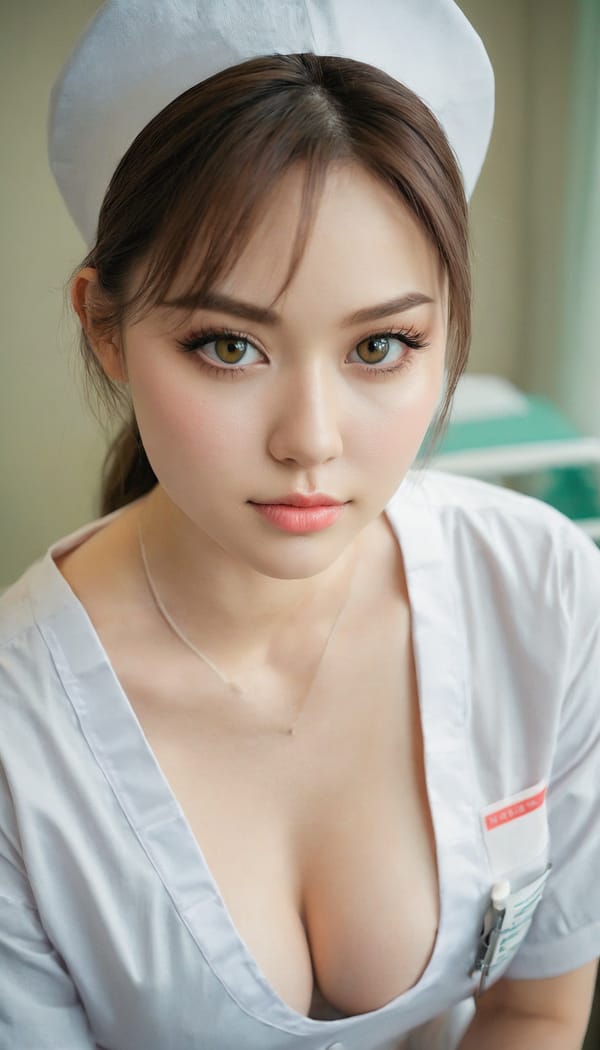 Tags: 21872187, SDXL
{"3": {"inputs": {"seed": 307547467749276, "steps": 32, "cfg": 5.1, "sampler_name": "dpmpp_2m", "scheduler": "karras", "denoise": 1.0, "model": ["27", 0], "positive": ["6", 0], "negative": ["7", 0], "latent_image": ["5", 0]}, "class_type": "KSampler"}, "4": {"inputs": {"ckpt_name": "juggernautxl.safetensors"}, "class_type": "CheckpointLoaderSimple"}, "5": {"inputs": {"width": 768, "height": 1344, "batch_size": 1}, "class_type": "EmptyLatentImage"}, "6": {"inputs": {"text": "26 year old girl, (detailed face:1.09), (seductive facial expression:1.10), (seductive pose:0.99), (sexy lips:0.97), (cute:0.98), (pale skin:0.97), (beautiful eyes:1.07), (eyelashes:1.04), (blush:1.08), (slim:1.03), (idol:1.00), (temptress:0.99), (double eyelids:1.01), (in a seductive pose:1.09), (large perky breasts:1.07), (cleavage:1.10), (thigh gap:1.04), (nurse in uniform:1.11) working in a hospital ward, (textured skin:1.02), (natural looking skin:1.09), (portra:1.03), (RAW:1.09), (candid cinema:1.00), (skin fuzz:1.00), (soft lighting:1.09), (detailed skin:1.08), (film:1.09)", "clip": ["27", 1]}, "class_type": "CLIPTextEncode"}, "7": {"inputs": {"text": "(open mouth:1.09), (low resolution:1.13), (bad hands:1.09), (twisted:1.09), (worst quality:1.10), (watermark:1.13)", "clip": ["27", 1]}, "class_type": "CLIPTextEncode"}, "8": {"inputs": {"samples": ["3", 0], "vae": ["4", 2]}, "class_type": "VAEDecode"}, "25": {"inputs": {"lora_name": "nudify_xl.safetensors", "strength_model": 0.02, "strength_clip": 0.26, "model": ["4", 0], "clip": ["4", 1]}, "class_type": "LoraLoader"}, "26": {"inputs": {"lora_name": "shirtlift_SDXL_v2.safetensors", "strength_model": 0.0, "strength_clip": 0.17, "model": ["25", 0], "clip": ["25", 1]}, "class_type": "LoraLoader"}, "27": {"inputs": {"lora_name": "PerfectEyesXL.safetensors", "strength_model": 0.14, "strength_clip": 0.06, "model": ["26", 0], "clip": ["26", 1]}, "class_type": "LoraLoader"}, "30": {"inputs": {"model_name": "4x_NMKD-Superscale-SP_178000_G.pth"}, "class_type": "UpscaleModelLoader"}, "31": {"inputs": {"upscale_model": ["30", 0], "image": ["8", 0]}, "class_type": "ImageUpscaleWithModel"}, "32": {"inputs": {"upscale_method": "lanczos", "scale_by": 0.5, "image": ["31", 0]}, "class_type": "ImageScaleBy"}, "33": {"inputs": {"pixels": ["32", 0], "vae": ["4", 2]}, "class_type": "VAEEncode"}, "34": {"inputs": {"seed": 307547467749276, "steps": 32, "cfg": 5.1, "sampler_name": "dpmpp_2m", "scheduler": "karras", "denoise": 0.3, "model": ["27", 0], "positive": ["6", 0], "negative": ["7", 0], "latent_image": ["33", 0]}, "class_type": "KSampler"}, "36": {"inputs": {"samples": ["34", 0], "vae": ["4", 2]}, "class_type": "VAEDecode"}, "39": {"inputs": {"filename_prefix": "comfyapi-1734924352403", "images": ["36", 0]}, "class_type": "SaveImage"}}