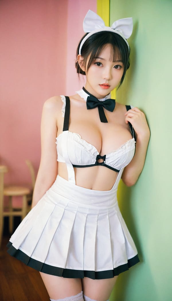 Tags: 21872187, SDXL
{"3": {"inputs": {"seed": 533214287718414, "steps": 32, "cfg": 5.74, "sampler_name": "dpmpp_2m", "scheduler": "karras", "denoise": 1.0, "model": ["27", 0], "positive": ["6", 0], "negative": ["7", 0], "latent_image": ["5", 0]}, "class_type": "KSampler"}, "4": {"inputs": {"ckpt_name": "leosamsHelloworldSDXL_helloworldSDXL32DPO.safetensors"}, "class_type": "CheckpointLoaderSimple"}, "5": {"inputs": {"width": 768, "height": 1344, "batch_size": 1}, "class_type": "EmptyLatentImage"}, "6": {"inputs": {"text": "18 year old girl, (taiwanese:1.01), (sexy lips:1.02), (cute:1.09), (beautiful eyes:0.97), (seductive facial expression:1.03), (seductive pose:0.97), (pale skin:1.01), (idol:0.97), (detailed face:1.02), (temptress:1.04), (slim:1.05), (eyelashes:0.97), (blush:1.00), (double eyelids:1.14), (in a seductive pose:1.09), (large perky breasts:1.07), (cleavage:1.00), (thigh gap:1.14), in a (skimpy maid costume:1.14) working at a maid cafe, choker, bowtie, headband, pleated skirt, (soft lighting:1.09), (portra:1.08), (candid cinema:1.06), (RAW:1.03), (textured skin:1.06), (detailed skin:1.02), (natural looking skin:1.08), (film:1.03), (skin fuzz:1.01)", "clip": ["27", 1]}, "class_type": "CLIPTextEncode"}, "7": {"inputs": {"text": "(watermark:1.12), (low resolution:1.07), (worst quality:1.14), (bad hands:1.12), (open mouth:1.13), (twisted:1.14), (distorted:1.10)", "clip": ["27", 1]}, "class_type": "CLIPTextEncode"}, "8": {"inputs": {"samples": ["3", 0], "vae": ["4", 2]}, "class_type": "VAEDecode"}, "25": {"inputs": {"lora_name": "nudify_xl.safetensors", "strength_model": 0.33, "strength_clip": 0.21, "model": ["4", 0], "clip": ["4", 1]}, "class_type": "LoraLoader"}, "26": {"inputs": {"lora_name": "shirtlift_SDXL_v2.safetensors", "strength_model": 0.15, "strength_clip": 0.07, "model": ["25", 0], "clip": ["25", 1]}, "class_type": "LoraLoader"}, "27": {"inputs": {"lora_name": "PerfectEyesXL.safetensors", "strength_model": 0.02, "strength_clip": 0.14, "model": ["26", 0], "clip": ["26", 1]}, "class_type": "LoraLoader"}, "30": {"inputs": {"model_name": "4x_NMKD-Superscale-SP_178000_G.pth"}, "class_type": "UpscaleModelLoader"}, "31": {"inputs": {"upscale_model": ["30", 0], "image": ["8", 0]}, "class_type": "ImageUpscaleWithModel"}, "32": {"inputs": {"upscale_method": "lanczos", "scale_by": 0.5, "image": ["31", 0]}, "class_type": "ImageScaleBy"}, "33": {"inputs": {"pixels": ["32", 0], "vae": ["4", 2]}, "class_type": "VAEEncode"}, "34": {"inputs": {"seed": 533214287718414, "steps": 32, "cfg": 5.74, "sampler_name": "dpmpp_2m", "scheduler": "karras", "denoise": 0.3, "model": ["27", 0], "positive": ["6", 0], "negative": ["7", 0], "latent_image": ["33", 0]}, "class_type": "KSampler"}, "36": {"inputs": {"samples": ["34", 0], "vae": ["4", 2]}, "class_type": "VAEDecode"}, "39": {"inputs": {"filename_prefix": "comfyapi-1708202323513", "images": ["36", 0]}, "class_type": "SaveImage"}}