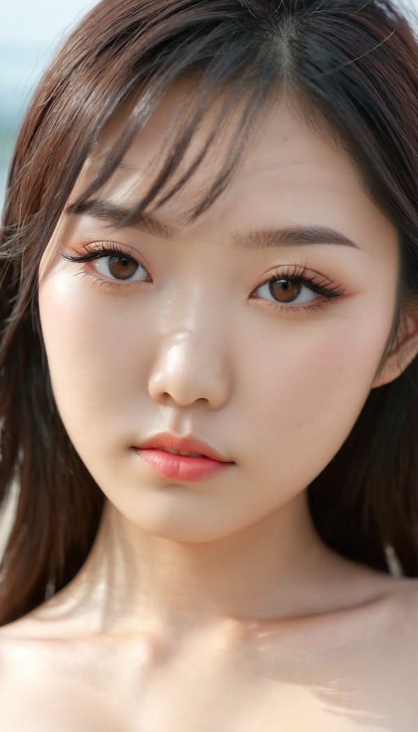 Tags: 21872187, SDXL
{"3": {"inputs": {"seed": 819540394021097, "steps": 32, "cfg": 7.58, "sampler_name": "dpmpp_2m", "scheduler": "karras", "denoise": 1.0, "model": ["27", 0], "positive": ["6", 0], "negative": ["7", 0], "latent_image": ["5", 0]}, "class_type": "KSampler"}, "4": {"inputs": {"ckpt_name": "juggernautxl.safetensors"}, "class_type": "CheckpointLoaderSimple"}, "5": {"inputs": {"width": 768, "height": 1344, "batch_size": 1}, "class_type": "EmptyLatentImage"}, "6": {"inputs": {"text": "22 year old girl, (japanese:1.14), (korean:1.05), (chinese:1.02), (beautiful eyes:1.05), (temptress:1.03), (blush:1.09), (pale skin:1.00), (double eyelids:1.13), (detailed face:1.13), (sexy lips:1.07), (cute:1.04), (idol:0.98), (slim:0.99), (seductive facial expression:1.07), (eyelashes:0.98), (in a seductive pose:1.12), (large perky breasts:1.05), (cleavage:1.12), (thigh gap:1.01), strolling (nude:1.00) at a beach, (candid cinema:1.08), (RAW:1.05), (film:1.03), (soft lighting:1.02), (natural looking skin:1.02), (detailed skin:1.03), (textured skin:1.00), (portra:1.06), (skin fuzz:1.04)", "clip": ["27", 1]}, "class_type": "CLIPTextEncode"}, "7": {"inputs": {"text": "(low resolution:1.07), (worst quality:1.11), (distorted:1.07), (twisted:1.14), (bad hands:1.05), (watermark:1.09), (open mouth:1.09)", "clip": ["27", 1]}, "class_type": "CLIPTextEncode"}, "8": {"inputs": {"samples": ["3", 0], "vae": ["4", 2]}, "class_type": "VAEDecode"}, "25": {"inputs": {"lora_name": "nudify_xl.safetensors", "strength_model": 0.35, "strength_clip": 0.28, "model": ["4", 0], "clip": ["4", 1]}, "class_type": "LoraLoader"}, "26": {"inputs": {"lora_name": "shirtlift_SDXL_v2.safetensors", "strength_model": 0.07, "strength_clip": 0.03, "model": ["25", 0], "clip": ["25", 1]}, "class_type": "LoraLoader"}, "27": {"inputs": {"lora_name": "PerfectEyesXL.safetensors", "strength_model": 0.19, "strength_clip": 0.14, "model": ["26", 0], "clip": ["26", 1]}, "class_type": "LoraLoader"}, "30": {"inputs": {"model_name": "4x_NMKD-Superscale-SP_178000_G.pth"}, "class_type": "UpscaleModelLoader"}, "31": {"inputs": {"upscale_model": ["30", 0], "image": ["8", 0]}, "class_type": "ImageUpscaleWithModel"}, "32": {"inputs": {"upscale_method": "lanczos", "scale_by": 0.5, "image": ["31", 0]}, "class_type": "ImageScaleBy"}, "33": {"inputs": {"pixels": ["32", 0], "vae": ["4", 2]}, "class_type": "VAEEncode"}, "34": {"inputs": {"seed": 819540394021097, "steps": 32, "cfg": 7.58, "sampler_name": "dpmpp_2m", "scheduler": "karras", "denoise": 0.3, "model": ["27", 0], "positive": ["6", 0], "negative": ["7", 0], "latent_image": ["33", 0]}, "class_type": "KSampler"}, "36": {"inputs": {"samples": ["34", 0], "vae": ["4", 2]}, "class_type": "VAEDecode"}, "39": {"inputs": {"filename_prefix": "comfyapi-1727100884830", "images": ["36", 0]}, "class_type": "SaveImage"}}