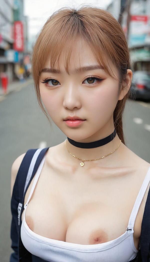 Tags: 21872187, SDXL
{"3": {"inputs": {"seed": 931521760796188, "steps": 64, "cfg": 5.46, "sampler_name": "dpmpp_2m", "scheduler": "karras", "denoise": 1.0, "model": ["27", 0], "positive": ["6", 0], "negative": ["7", 0], "latent_image": ["5", 0]}, "class_type": "KSampler"}, "4": {"inputs": {"ckpt_name": "juggernautxl.safetensors"}, "class_type": "CheckpointLoaderSimple"}, "5": {"inputs": {"width": 768, "height": 1344, "batch_size": 1}, "class_type": "EmptyLatentImage"}, "6": {"inputs": {"text": "18 year old girl, (korean:1.13), (russian:1.10), (irish:1.11), (idol:0.99), (seductive facial expression:0.97), (sexy lips:1.06), (blush:0.96), (temptress:1.08), (eyelashes:1.01), (pale skin:0.97), (seductive pose:1.07), (beautiful eyes:1.13), (double eyelids:0.95), (slim:1.04), (detailed face:1.06), (cute:1.00), (in a seductive pose:1.10), (large perky breasts:1.07), (cleavage:1.02), (thigh gap:1.02), (school uniform:0.99), choker, busy street, (portra:1.05), (skin fuzz:1.03), (detailed skin:1.07), (natural looking skin:1.00), (soft lighting:1.04), (RAW:1.05), (textured skin:1.01), (film:1.03), (candid cinema:1.08)", "clip": ["27", 1]}, "class_type": "CLIPTextEncode"}, "7": {"inputs": {"text": "(worst quality:1.12), (watermark:1.11), (low resolution:1.06), (twisted:1.10), (bad hands:1.13), (distorted:1.13), (open mouth:1.08)", "clip": ["27", 1]}, "class_type": "CLIPTextEncode"}, "8": {"inputs": {"samples": ["3", 0], "vae": ["4", 2]}, "class_type": "VAEDecode"}, "25": {"inputs": {"lora_name": "nudify_xl.safetensors", "strength_model": 0.06, "strength_clip": 0.15, "model": ["4", 0], "clip": ["4", 1]}, "class_type": "LoraLoader"}, "26": {"inputs": {"lora_name": "shirtlift_SDXL_v2.safetensors", "strength_model": 0.1, "strength_clip": 0.18, "model": ["25", 0], "clip": ["25", 1]}, "class_type": "LoraLoader"}, "27": {"inputs": {"lora_name": "PerfectEyesXL.safetensors", "strength_model": 0.18, "strength_clip": 0.04, "model": ["26", 0], "clip": ["26", 1]}, "class_type": "LoraLoader"}, "30": {"inputs": {"model_name": "4x_NMKD-Superscale-SP_178000_G.pth"}, "class_type": "UpscaleModelLoader"}, "31": {"inputs": {"upscale_model": ["30", 0], "image": ["8", 0]}, "class_type": "ImageUpscaleWithModel"}, "32": {"inputs": {"upscale_method": "lanczos", "scale_by": 0.5, "image": ["31", 0]}, "class_type": "ImageScaleBy"}, "33": {"inputs": {"pixels": ["32", 0], "vae": ["4", 2]}, "class_type": "VAEEncode"}, "34": {"inputs": {"seed": 931521760796188, "steps": 64, "cfg": 5.46, "sampler_name": "dpmpp_2m", "scheduler": "karras", "denoise": 0.3, "model": ["27", 0], "positive": ["6", 0], "negative": ["7", 0], "latent_image": ["33", 0]}, "class_type": "KSampler"}, "36": {"inputs": {"samples": ["34", 0], "vae": ["4", 2]}, "class_type": "VAEDecode"}, "39": {"inputs": {"filename_prefix": "comfyapi-1716550014188", "images": ["36", 0]}, "class_type": "SaveImage"}}