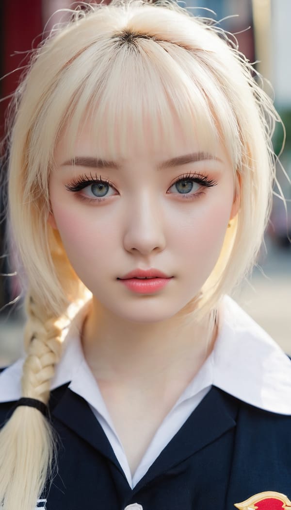 Tags: 21872187, SDXL
{"3": {"inputs": {"seed": 834517678330721, "steps": 64, "cfg": 7.21, "sampler_name": "dpmpp_2m", "scheduler": "karras", "denoise": 1.0, "model": ["27", 0], "positive": ["6", 0], "negative": ["7", 0], "latent_image": ["5", 0]}, "class_type": "KSampler"}, "4": {"inputs": {"ckpt_name": "juggernautxl.safetensors"}, "class_type": "CheckpointLoaderSimple"}, "5": {"inputs": {"width": 768, "height": 1344, "batch_size": 1}, "class_type": "EmptyLatentImage"}, "6": {"inputs": {"text": "26 year old girl, (blush:1.00), (pale skin:1.06), (detailed face:1.04), (beautiful eyes:1.01), (idol:1.05), (seductive pose:1.11), (double eyelids:0.98), (temptress:1.10), (sexy lips:0.96), (eyelashes:1.07), (seductive facial expression:1.06), (cute:0.97), (slim:1.01), (in a seductive pose:1.09), (large perky breasts:1.04), (cleavage:1.14), (thigh gap:1.07), (school uniform:1.11), choker, busy street, (RAW:1.09), (textured skin:1.05), (portra:1.05), (candid cinema:1.01), (skin fuzz:1.01), (detailed skin:1.08), (film:1.03), (natural looking skin:1.06), (soft lighting:1.06)", "clip": ["27", 1]}, "class_type": "CLIPTextEncode"}, "7": {"inputs": {"text": "(watermark:1.10), (twisted:1.12), (distorted:1.11), (open mouth:1.09), (low resolution:1.07), (bad hands:1.13), (worst quality:1.12)", "clip": ["27", 1]}, "class_type": "CLIPTextEncode"}, "8": {"inputs": {"samples": ["3", 0], "vae": ["4", 2]}, "class_type": "VAEDecode"}, "25": {"inputs": {"lora_name": "nudify_xl.safetensors", "strength_model": 0.26, "strength_clip": 0.04, "model": ["4", 0], "clip": ["4", 1]}, "class_type": "LoraLoader"}, "26": {"inputs": {"lora_name": "shirtlift_SDXL_v2.safetensors", "strength_model": 0.06, "strength_clip": 0.18, "model": ["25", 0], "clip": ["25", 1]}, "class_type": "LoraLoader"}, "27": {"inputs": {"lora_name": "PerfectEyesXL.safetensors", "strength_model": 0.18, "strength_clip": 0.16, "model": ["26", 0], "clip": ["26", 1]}, "class_type": "LoraLoader"}, "30": {"inputs": {"model_name": "4x_NMKD-Superscale-SP_178000_G.pth"}, "class_type": "UpscaleModelLoader"}, "31": {"inputs": {"upscale_model": ["30", 0], "image": ["8", 0]}, "class_type": "ImageUpscaleWithModel"}, "32": {"inputs": {"upscale_method": "lanczos", "scale_by": 0.5, "image": ["31", 0]}, "class_type": "ImageScaleBy"}, "33": {"inputs": {"pixels": ["32", 0], "vae": ["4", 2]}, "class_type": "VAEEncode"}, "34": {"inputs": {"seed": 834517678330721, "steps": 64, "cfg": 7.21, "sampler_name": "dpmpp_2m", "scheduler": "karras", "denoise": 0.3, "model": ["27", 0], "positive": ["6", 0], "negative": ["7", 0], "latent_image": ["33", 0]}, "class_type": "KSampler"}, "36": {"inputs": {"samples": ["34", 0], "vae": ["4", 2]}, "class_type": "VAEDecode"}, "39": {"inputs": {"filename_prefix": "comfyapi-1731143219743", "images": ["36", 0]}, "class_type": "SaveImage"}}