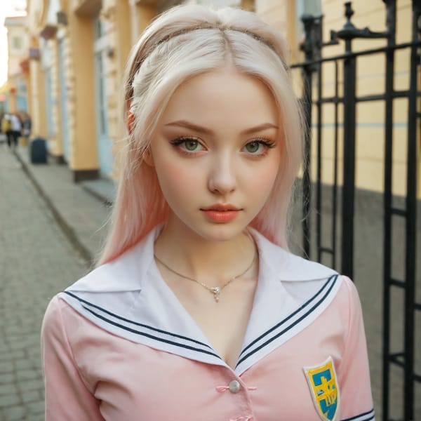 Tags: 21872187, SDXL
{"3": {"inputs": {"seed": 846606699004460, "steps": 64, "cfg": 5.97, "sampler_name": "dpmpp_2m", "scheduler": "karras", "denoise": 1.0, "model": ["27", 0], "positive": ["6", 0], "negative": ["7", 0], "latent_image": ["5", 0]}, "class_type": "KSampler"}, "4": {"inputs": {"ckpt_name": "juggernautxl.safetensors"}, "class_type": "CheckpointLoaderSimple"}, "5": {"inputs": {"width": 1024, "height": 1024, "batch_size": 1}, "class_type": "EmptyLatentImage"}, "6": {"inputs": {"text": "18 year old girl, (ukrainian:0.97), (blush:0.98), (cute:1.12), (temptress:1.06), (sexy lips:1.08), (seductive facial expression:1.00), (seductive pose:0.98), (pale skin:1.14), (detailed face:1.03), (eyelashes:1.14), (slim:0.96), (beautiful eyes:1.03), (idol:1.12), (double eyelids:1.12), (in a seductive pose:1.01), (large perky breasts:1.10), (cleavage:1.00), (thigh gap:1.12), (school uniform:1.10), choker, busy street, (skin fuzz:1.06), (portra:1.03), (candid cinema:1.05), (detailed skin:1.09), (textured skin:1.09), (film:1.00), (soft lighting:1.04), (natural looking skin:1.04), (RAW:1.05)", "clip": ["27", 1]}, "class_type": "CLIPTextEncode"}, "7": {"inputs": {"text": "(bad hands:1.06), (watermark:1.07), (open mouth:1.09), (low resolution:1.07), (distorted:1.05), (twisted:1.10), (worst quality:1.11)", "clip": ["27", 1]}, "class_type": "CLIPTextEncode"}, "8": {"inputs": {"samples": ["3", 0], "vae": ["4", 2]}, "class_type": "VAEDecode"}, "25": {"inputs": {"lora_name": "nudify_xl.safetensors", "strength_model": 0.06, "strength_clip": 0.24, "model": ["4", 0], "clip": ["4", 1]}, "class_type": "LoraLoader"}, "26": {"inputs": {"lora_name": "shirtlift_SDXL_v2.safetensors", "strength_model": 0.03, "strength_clip": 0.18, "model": ["25", 0], "clip": ["25", 1]}, "class_type": "LoraLoader"}, "27": {"inputs": {"lora_name": "PerfectEyesXL.safetensors", "strength_model": 0.16, "strength_clip": 0.05, "model": ["26", 0], "clip": ["26", 1]}, "class_type": "LoraLoader"}, "30": {"inputs": {"model_name": "4x_NMKD-Superscale-SP_178000_G.pth"}, "class_type": "UpscaleModelLoader"}, "31": {"inputs": {"upscale_model": ["30", 0], "image": ["8", 0]}, "class_type": "ImageUpscaleWithModel"}, "32": {"inputs": {"upscale_method": "lanczos", "scale_by": 0.5, "image": ["31", 0]}, "class_type": "ImageScaleBy"}, "33": {"inputs": {"pixels": ["32", 0], "vae": ["4", 2]}, "class_type": "VAEEncode"}, "34": {"inputs": {"seed": 846606699004460, "steps": 64, "cfg": 5.97, "sampler_name": "dpmpp_2m", "scheduler": "karras", "denoise": 0.3, "model": ["27", 0], "positive": ["6", 0], "negative": ["7", 0], "latent_image": ["33", 0]}, "class_type": "KSampler"}, "36": {"inputs": {"samples": ["34", 0], "vae": ["4", 2]}, "class_type": "VAEDecode"}, "39": {"inputs": {"filename_prefix": "comfyapi-1714292626825", "images": ["36", 0]}, "class_type": "SaveImage"}}