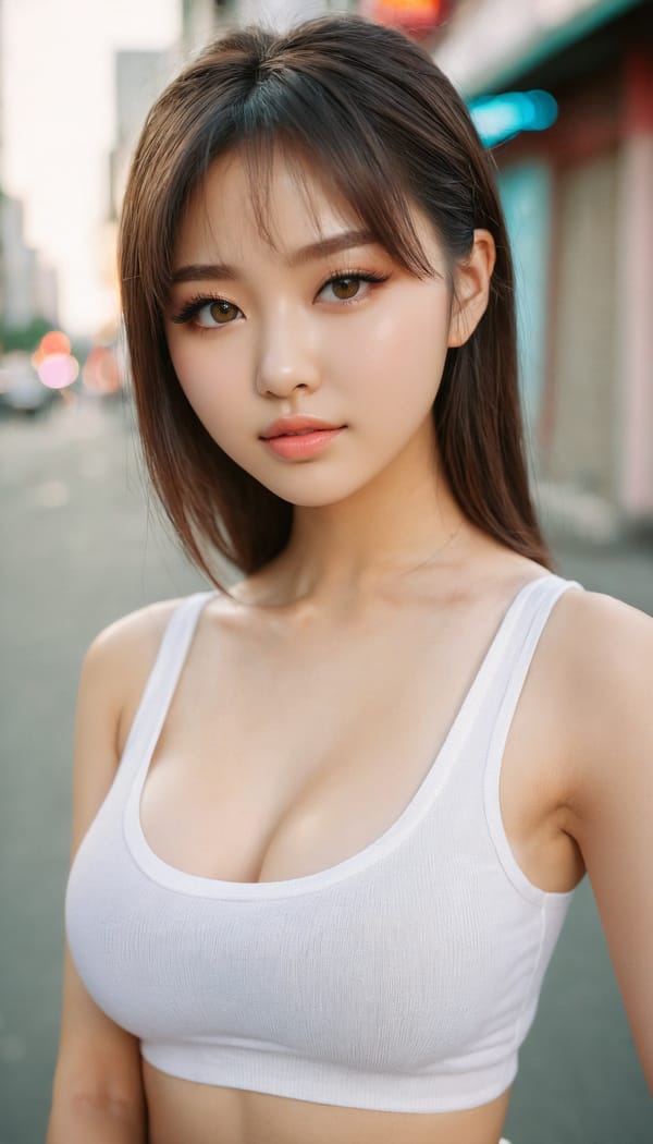 Tags: 21872187, SDXL
{"3": {"inputs": {"seed": 565820791114383, "steps": 32, "cfg": 6.52, "sampler_name": "dpmpp_2m", "scheduler": "karras", "denoise": 1.0, "model": ["27", 0], "positive": ["6", 0], "negative": ["7", 0], "latent_image": ["5", 0]}, "class_type": "KSampler"}, "4": {"inputs": {"ckpt_name": "juggernautxl.safetensors"}, "class_type": "CheckpointLoaderSimple"}, "5": {"inputs": {"width": 768, "height": 1344, "batch_size": 1}, "class_type": "EmptyLatentImage"}, "6": {"inputs": {"text": "18 year old girl, (russian:0.99), (taiwanese:1.04), (ukrainian:1.10), (eyelashes:1.10), (idol:1.06), (detailed face:0.95), (blush:1.07), (beautiful eyes:1.03), (sexy lips:1.03), (seductive pose:0.95), (double eyelids:0.95), (slim:0.95), (cute:0.95), (temptress:1.02), (in a seductive pose:1.10), (large perky breasts:1.01), (cleavage:1.05), (thigh gap:0.96), (white tanktop:1.14), busy street, (skin fuzz:1.08), (textured skin:1.04), (candid cinema:1.07), (detailed skin:1.02), (soft lighting:1.02), (portra:1.04), (film:1.03), (RAW:1.06), (natural looking skin:1.06)", "clip": ["27", 1]}, "class_type": "CLIPTextEncode"}, "7": {"inputs": {"text": "(twisted:1.09), (distorted:1.11), (open mouth:1.07), (low resolution:1.10), (worst quality:1.14), (watermark:1.12), (bad hands:1.14)", "clip": ["27", 1]}, "class_type": "CLIPTextEncode"}, "8": {"inputs": {"samples": ["3", 0], "vae": ["4", 2]}, "class_type": "VAEDecode"}, "25": {"inputs": {"lora_name": "nudify_xl.safetensors", "strength_model": 0.01, "strength_clip": 0.11, "model": ["4", 0], "clip": ["4", 1]}, "class_type": "LoraLoader"}, "26": {"inputs": {"lora_name": "shirtlift_SDXL_v2.safetensors", "strength_model": 0.15, "strength_clip": 0.19, "model": ["25", 0], "clip": ["25", 1]}, "class_type": "LoraLoader"}, "27": {"inputs": {"lora_name": "PerfectEyesXL.safetensors", "strength_model": 0.09, "strength_clip": 0.19, "model": ["26", 0], "clip": ["26", 1]}, "class_type": "LoraLoader"}, "30": {"inputs": {"model_name": "4x_NMKD-Superscale-SP_178000_G.pth"}, "class_type": "UpscaleModelLoader"}, "31": {"inputs": {"upscale_model": ["30", 0], "image": ["8", 0]}, "class_type": "ImageUpscaleWithModel"}, "32": {"inputs": {"upscale_method": "lanczos", "scale_by": 0.5, "image": ["31", 0]}, "class_type": "ImageScaleBy"}, "33": {"inputs": {"pixels": ["32", 0], "vae": ["4", 2]}, "class_type": "VAEEncode"}, "34": {"inputs": {"seed": 565820791114383, "steps": 32, "cfg": 6.52, "sampler_name": "dpmpp_2m", "scheduler": "karras", "denoise": 0.3, "model": ["27", 0], "positive": ["6", 0], "negative": ["7", 0], "latent_image": ["33", 0]}, "class_type": "KSampler"}, "36": {"inputs": {"samples": ["34", 0], "vae": ["4", 2]}, "class_type": "VAEDecode"}, "39": {"inputs": {"filename_prefix": "comfyapi-1726192914098", "images": ["36", 0]}, "class_type": "SaveImage"}}