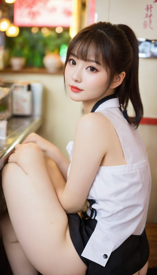 Tags: 21872187, SDXL
{"3": {"inputs": {"seed": 446518735970246, "steps": 32, "cfg": 5.24, "sampler_name": "dpmpp_2m", "scheduler": "karras", "denoise": 1.0, "model": ["27", 0], "positive": ["6", 0], "negative": ["7", 0], "latent_image": ["5", 0]}, "class_type": "KSampler"}, "4": {"inputs": {"ckpt_name": "helloworldxl.safetensors"}, "class_type": "CheckpointLoaderSimple"}, "5": {"inputs": {"width": 768, "height": 1344, "batch_size": 1}, "class_type": "EmptyLatentImage"}, "6": {"inputs": {"text": "26 year old girl, (chinese:1.13), (pale skin:1.11), (sexy lips:0.97), (beautiful eyes:1.01), (eyelashes:1.03), (slim:1.02), (temptress:1.10), (detailed face:1.06), (seductive pose:1.04), (blush:1.13), (cute:1.02), (idol:1.06), (double eyelids:1.12), (seductive facial expression:1.07), (perky ass:1.05), (exposed ass:1.05), (looking back:1.10), (sexy ass:1.09), (thigh gap:1.01), (a waitress in uniform:1.04) working at a restaurant, (soft lighting:1.09), (RAW:1.06), (natural looking skin:1.02), (textured skin:1.04), (portra:1.01), (candid cinema:1.00), (detailed skin:1.04), (skin fuzz:1.00), (film:1.03)", "clip": ["27", 1]}, "class_type": "CLIPTextEncode"}, "7": {"inputs": {"text": "(distorted:1.06), (low resolution:1.05), (twisted:1.06), (bad hands:1.14), (open mouth:1.08), (worst quality:1.09), (watermark:1.05)", "clip": ["27", 1]}, "class_type": "CLIPTextEncode"}, "8": {"inputs": {"samples": ["3", 0], "vae": ["4", 2]}, "class_type": "VAEDecode"}, "25": {"inputs": {"lora_name": "nudify_xl.safetensors", "strength_model": 0.02, "strength_clip": 0.06, "model": ["4", 0], "clip": ["4", 1]}, "class_type": "LoraLoader"}, "26": {"inputs": {"lora_name": "shirtlift_SDXL_v2.safetensors", "strength_model": 0.19, "strength_clip": 0.17, "model": ["25", 0], "clip": ["25", 1]}, "class_type": "LoraLoader"}, "27": {"inputs": {"lora_name": "PerfectEyesXL.safetensors", "strength_model": 0.1, "strength_clip": 0.04, "model": ["26", 0], "clip": ["26", 1]}, "class_type": "LoraLoader"}, "30": {"inputs": {"model_name": "4x_NMKD-Superscale-SP_178000_G.pth"}, "class_type": "UpscaleModelLoader"}, "31": {"inputs": {"upscale_model": ["30", 0], "image": ["8", 0]}, "class_type": "ImageUpscaleWithModel"}, "32": {"inputs": {"upscale_method": "lanczos", "scale_by": 0.5, "image": ["31", 0]}, "class_type": "ImageScaleBy"}, "33": {"inputs": {"pixels": ["32", 0], "vae": ["4", 2]}, "class_type": "VAEEncode"}, "34": {"inputs": {"seed": 446518735970246, "steps": 32, "cfg": 5.24, "sampler_name": "dpmpp_2m", "scheduler": "karras", "denoise": 0.3, "model": ["27", 0], "positive": ["6", 0], "negative": ["7", 0], "latent_image": ["33", 0]}, "class_type": "KSampler"}, "36": {"inputs": {"samples": ["34", 0], "vae": ["4", 2]}, "class_type": "VAEDecode"}, "39": {"inputs": {"filename_prefix": "comfyapi-1725976476192", "images": ["36", 0]}, "class_type": "SaveImage"}}