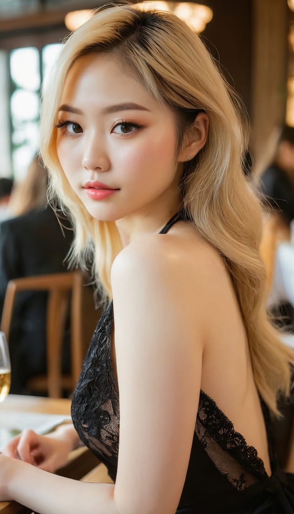 Tags: 21872187, SDXL
{"3": {"inputs": {"seed": 731954316410695, "steps": 32, "cfg": 5.19, "sampler_name": "dpmpp_2m", "scheduler": "karras", "denoise": 1.0, "model": ["27", 0], "positive": ["6", 0], "negative": ["7", 0], "latent_image": ["5", 0]}, "class_type": "KSampler"}, "4": {"inputs": {"ckpt_name": "juggernautxl.safetensors"}, "class_type": "CheckpointLoaderSimple"}, "5": {"inputs": {"width": 768, "height": 1344, "batch_size": 1}, "class_type": "EmptyLatentImage"}, "6": {"inputs": {"text": "23 year old girl, (japanese:1.04), (ukrainian:1.07), (sexy lips:1.01), (seductive pose:1.12), (detailed face:1.10), (double eyelids:1.10), (temptress:1.10), (blush:1.02), (pale skin:1.09), (cute:1.03), (idol:0.97), (seductive facial expression:1.11), (beautiful eyes:0.96), (slim:1.07), (perky ass:1.14), (exposed ass:1.03), (looking back:1.11), (sexy ass:1.13), (thigh gap:0.98), (wearing a little black dress:1.11) at a fine dining restaurant, (natural looking skin:1.08), (detailed skin:1.01), (soft lighting:1.05), (textured skin:1.02), (film:1.05), (RAW:1.00), (portra:1.07), (skin fuzz:1.03), (candid cinema:1.05)", "clip": ["27", 1]}, "class_type": "CLIPTextEncode"}, "7": {"inputs": {"text": "(low resolution:1.14), (bad hands:1.13), (worst quality:1.06), (twisted:1.07), (open mouth:1.08), (watermark:1.13), (distorted:1.10)", "clip": ["27", 1]}, "class_type": "CLIPTextEncode"}, "8": {"inputs": {"samples": ["3", 0], "vae": ["4", 2]}, "class_type": "VAEDecode"}, "25": {"inputs": {"lora_name": "nudify_xl.safetensors", "strength_model": 0.25, "strength_clip": 0.11, "model": ["4", 0], "clip": ["4", 1]}, "class_type": "LoraLoader"}, "26": {"inputs": {"lora_name": "shirtlift_SDXL_v2.safetensors", "strength_model": 0.05, "strength_clip": 0.04, "model": ["25", 0], "clip": ["25", 1]}, "class_type": "LoraLoader"}, "27": {"inputs": {"lora_name": "PerfectEyesXL.safetensors", "strength_model": 0.17, "strength_clip": 0.05, "model": ["26", 0], "clip": ["26", 1]}, "class_type": "LoraLoader"}, "30": {"inputs": {"model_name": "4x_NMKD-Superscale-SP_178000_G.pth"}, "class_type": "UpscaleModelLoader"}, "31": {"inputs": {"upscale_model": ["30", 0], "image": ["8", 0]}, "class_type": "ImageUpscaleWithModel"}, "32": {"inputs": {"upscale_method": "lanczos", "scale_by": 0.5, "image": ["31", 0]}, "class_type": "ImageScaleBy"}, "33": {"inputs": {"pixels": ["32", 0], "vae": ["4", 2]}, "class_type": "VAEEncode"}, "34": {"inputs": {"seed": 731954316410695, "steps": 32, "cfg": 5.19, "sampler_name": "dpmpp_2m", "scheduler": "karras", "denoise": 0.3, "model": ["27", 0], "positive": ["6", 0], "negative": ["7", 0], "latent_image": ["33", 0]}, "class_type": "KSampler"}, "36": {"inputs": {"samples": ["34", 0], "vae": ["4", 2]}, "class_type": "VAEDecode"}, "39": {"inputs": {"filename_prefix": "comfyapi-1730398349624", "images": ["36", 0]}, "class_type": "SaveImage"}}