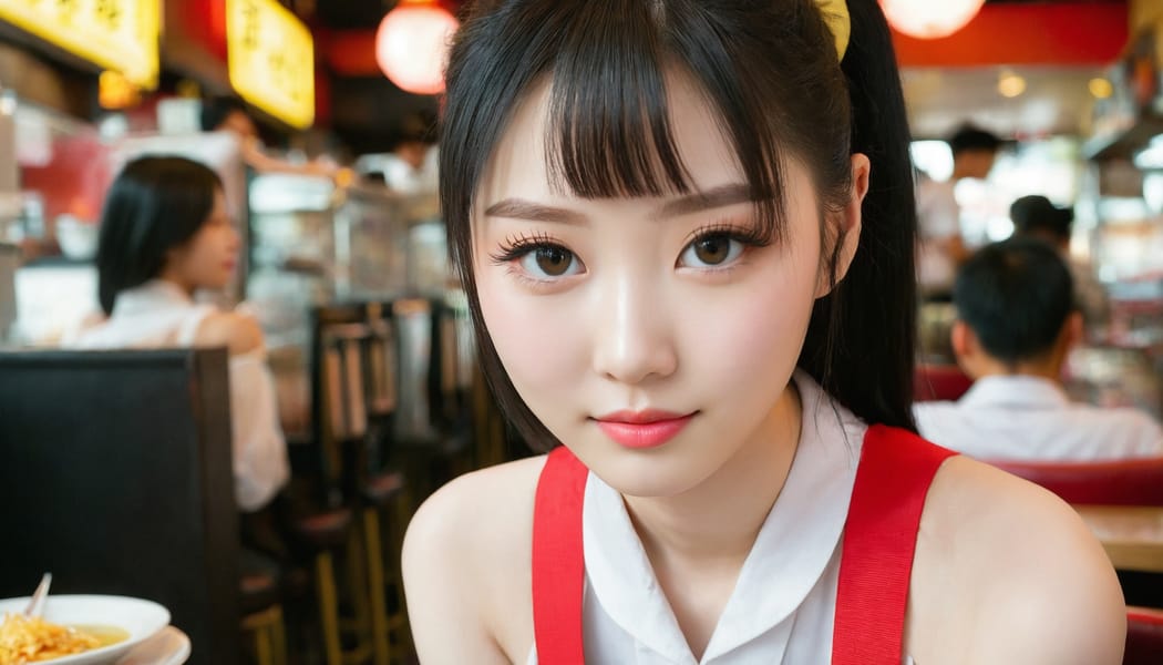 Tags: 21872187, SDXL
{"3": {"inputs": {"seed": 613393334257658, "steps": 64, "cfg": 7.01, "sampler_name": "dpmpp_2m", "scheduler": "karras", "denoise": 1.0, "model": ["27", 0], "positive": ["6", 0], "negative": ["7", 0], "latent_image": ["5", 0]}, "class_type": "KSampler"}, "4": {"inputs": {"ckpt_name": "juggernautxl.safetensors"}, "class_type": "CheckpointLoaderSimple"}, "5": {"inputs": {"width": 1344, "height": 768, "batch_size": 1}, "class_type": "EmptyLatentImage"}, "6": {"inputs": {"text": "19 year old girl, (taiwanese:1.09), (pale skin:1.00), (seductive facial expression:1.05), (slim:0.99), (blush:1.00), (seductive pose:0.95), (sexy lips:1.00), (temptress:0.99), (idol:1.10), (beautiful eyes:1.01), (detailed face:1.01), (double eyelids:0.98), (eyelashes:1.10), (cute:0.97), (perky ass:1.14), (exposed ass:0.96), (looking back:1.09), (sexy ass:0.96), (thigh gap:1.04), (a waitress in uniform:0.99) working at a restaurant, (RAW:1.08), (skin fuzz:1.05), (portra:1.05), (film:1.05), (soft lighting:1.09), (natural looking skin:1.04), (textured skin:1.04), (detailed skin:1.03), (candid cinema:1.06)", "clip": ["27", 1]}, "class_type": "CLIPTextEncode"}, "7": {"inputs": {"text": "(watermark:1.13), (bad hands:1.14), (distorted:1.13), (twisted:1.11), (open mouth:1.13), (low resolution:1.14)", "clip": ["27", 1]}, "class_type": "CLIPTextEncode"}, "8": {"inputs": {"samples": ["3", 0], "vae": ["4", 2]}, "class_type": "VAEDecode"}, "25": {"inputs": {"lora_name": "nudify_xl.safetensors", "strength_model": 0.15, "strength_clip": 0.28, "model": ["4", 0], "clip": ["4", 1]}, "class_type": "LoraLoader"}, "26": {"inputs": {"lora_name": "shirtlift_SDXL_v2.safetensors", "strength_model": 0.01, "strength_clip": 0.09, "model": ["25", 0], "clip": ["25", 1]}, "class_type": "LoraLoader"}, "27": {"inputs": {"lora_name": "PerfectEyesXL.safetensors", "strength_model": 0.0, "strength_clip": 0.09, "model": ["26", 0], "clip": ["26", 1]}, "class_type": "LoraLoader"}, "30": {"inputs": {"model_name": "4x_NMKD-Superscale-SP_178000_G.pth"}, "class_type": "UpscaleModelLoader"}, "31": {"inputs": {"upscale_model": ["30", 0], "image": ["8", 0]}, "class_type": "ImageUpscaleWithModel"}, "32": {"inputs": {"upscale_method": "lanczos", "scale_by": 0.5, "image": ["31", 0]}, "class_type": "ImageScaleBy"}, "33": {"inputs": {"pixels": ["32", 0], "vae": ["4", 2]}, "class_type": "VAEEncode"}, "34": {"inputs": {"seed": 613393334257658, "steps": 64, "cfg": 7.01, "sampler_name": "dpmpp_2m", "scheduler": "karras", "denoise": 0.3, "model": ["27", 0], "positive": ["6", 0], "negative": ["7", 0], "latent_image": ["33", 0]}, "class_type": "KSampler"}, "36": {"inputs": {"samples": ["34", 0], "vae": ["4", 2]}, "class_type": "VAEDecode"}, "39": {"inputs": {"filename_prefix": "comfyapi-1713611724983", "images": ["36", 0]}, "class_type": "SaveImage"}}