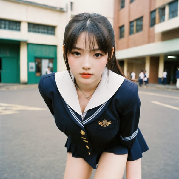 Tags: 21872187, SDXL
{"3": {"inputs": {"seed": 702324644177859, "steps": 32, "cfg": 6.34, "sampler_name": "dpmpp_2m", "scheduler": "karras", "denoise": 1.0, "model": ["27", 0], "positive": ["6", 0], "negative": ["7", 0], "latent_image": ["5", 0]}, "class_type": "KSampler"}, "4": {"inputs": {"ckpt_name": "helloworldxl.safetensors"}, "class_type": "CheckpointLoaderSimple"}, "5": {"inputs": {"width": 1024, "height": 1024, "batch_size": 1}, "class_type": "EmptyLatentImage"}, "6": {"inputs": {"text": "24 year old girl, (sexy lips:1.13), (double eyelids:1.08), (slim:0.98), (idol:1.11), (eyelashes:1.08), (beautiful eyes:0.95), (detailed face:1.08), (seductive pose:0.97), (seductive facial expression:1.03), (cute:1.11), (temptress:1.13), (pale skin:1.00), (blush:1.14), (in a seductive pose:0.97), (large perky breasts:1.10), (cleavage:1.11), (thigh gap:1.08), (school uniform:1.05), choker, busy street, (candid cinema:1.08), (film:1.03), (RAW:1.00), (skin fuzz:1.03), (soft lighting:1.09), (portra:1.06), (textured skin:1.02), (natural looking skin:1.08), (detailed skin:1.08)", "clip": ["27", 1]}, "class_type": "CLIPTextEncode"}, "7": {"inputs": {"text": "(low resolution:1.08), (twisted:1.06), (open mouth:1.10), (distorted:1.12), (watermark:1.07), (worst quality:1.14), (bad hands:1.07)", "clip": ["27", 1]}, "class_type": "CLIPTextEncode"}, "8": {"inputs": {"samples": ["3", 0], "vae": ["4", 2]}, "class_type": "VAEDecode"}, "25": {"inputs": {"lora_name": "nudify_xl.safetensors", "strength_model": 0.03, "strength_clip": 0.28, "model": ["4", 0], "clip": ["4", 1]}, "class_type": "LoraLoader"}, "26": {"inputs": {"lora_name": "shirtlift_SDXL_v2.safetensors", "strength_model": 0.05, "strength_clip": 0.1, "model": ["25", 0], "clip": ["25", 1]}, "class_type": "LoraLoader"}, "27": {"inputs": {"lora_name": "PerfectEyesXL.safetensors", "strength_model": 0.1, "strength_clip": 0.14, "model": ["26", 0], "clip": ["26", 1]}, "class_type": "LoraLoader"}, "30": {"inputs": {"model_name": "4x_NMKD-Superscale-SP_178000_G.pth"}, "class_type": "UpscaleModelLoader"}, "31": {"inputs": {"upscale_model": ["30", 0], "image": ["8", 0]}, "class_type": "ImageUpscaleWithModel"}, "32": {"inputs": {"upscale_method": "lanczos", "scale_by": 0.5, "image": ["31", 0]}, "class_type": "ImageScaleBy"}, "33": {"inputs": {"pixels": ["32", 0], "vae": ["4", 2]}, "class_type": "VAEEncode"}, "34": {"inputs": {"seed": 702324644177859, "steps": 32, "cfg": 6.34, "sampler_name": "dpmpp_2m", "scheduler": "karras", "denoise": 0.3, "model": ["27", 0], "positive": ["6", 0], "negative": ["7", 0], "latent_image": ["33", 0]}, "class_type": "KSampler"}, "36": {"inputs": {"samples": ["34", 0], "vae": ["4", 2]}, "class_type": "VAEDecode"}, "39": {"inputs": {"filename_prefix": "comfyapi-1715017596544", "images": ["36", 0]}, "class_type": "SaveImage"}}