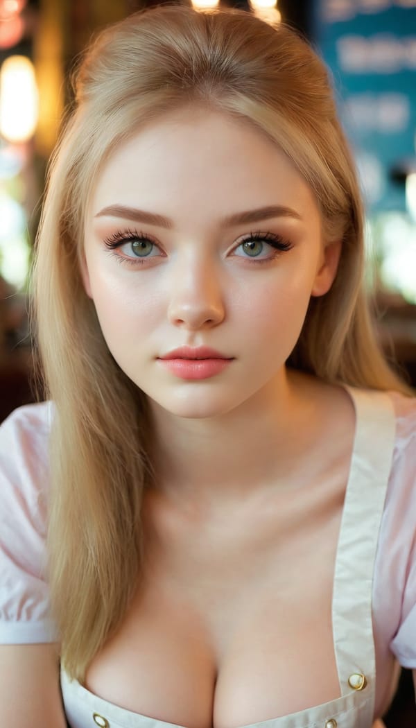 Tags: 21872187, SDXL
{"3": {"inputs": {"seed": 645425800844553, "steps": 32, "cfg": 5.57, "sampler_name": "dpmpp_2m", "scheduler": "karras", "denoise": 1.0, "model": ["27", 0], "positive": ["6", 0], "negative": ["7", 0], "latent_image": ["5", 0]}, "class_type": "KSampler"}, "4": {"inputs": {"ckpt_name": "juggernautxl.safetensors"}, "class_type": "CheckpointLoaderSimple"}, "5": {"inputs": {"width": 768, "height": 1344, "batch_size": 1}, "class_type": "EmptyLatentImage"}, "6": {"inputs": {"text": "18 year old girl, (ukrainian:1.12), (russian:1.13), (irish:1.03), (beautiful eyes:1.14), (eyelashes:1.10), (pale skin:1.11), (detailed face:1.12), (blush:1.14), (double eyelids:1.06), (seductive pose:0.95), (sexy lips:1.13), (idol:1.12), (cute:1.00), (temptress:1.12), (seductive facial expression:1.03), (slim:0.98), (in a seductive pose:1.03), (large perky breasts:0.99), (cleavage:0.96), (thigh gap:0.96), (a waitress in uniform:0.96) working at a restaurant, (film:1.08), (natural looking skin:1.07), (textured skin:1.09), (soft lighting:1.09), (skin fuzz:1.00), (candid cinema:1.01), (detailed skin:1.08), (portra:1.08), (RAW:1.01)", "clip": ["27", 1]}, "class_type": "CLIPTextEncode"}, "7": {"inputs": {"text": "(bad hands:1.07), (worst quality:1.11), (open mouth:1.08), (distorted:1.12), (watermark:1.06), (twisted:1.12), (low resolution:1.07)", "clip": ["27", 1]}, "class_type": "CLIPTextEncode"}, "8": {"inputs": {"samples": ["3", 0], "vae": ["4", 2]}, "class_type": "VAEDecode"}, "25": {"inputs": {"lora_name": "nudify_xl.safetensors", "strength_model": 0.25, "strength_clip": 0.01, "model": ["4", 0], "clip": ["4", 1]}, "class_type": "LoraLoader"}, "26": {"inputs": {"lora_name": "shirtlift_SDXL_v2.safetensors", "strength_model": 0.02, "strength_clip": 0.16, "model": ["25", 0], "clip": ["25", 1]}, "class_type": "LoraLoader"}, "27": {"inputs": {"lora_name": "PerfectEyesXL.safetensors", "strength_model": 0.0, "strength_clip": 0.0, "model": ["26", 0], "clip": ["26", 1]}, "class_type": "LoraLoader"}, "30": {"inputs": {"model_name": "4x_NMKD-Superscale-SP_178000_G.pth"}, "class_type": "UpscaleModelLoader"}, "31": {"inputs": {"upscale_model": ["30", 0], "image": ["8", 0]}, "class_type": "ImageUpscaleWithModel"}, "32": {"inputs": {"upscale_method": "lanczos", "scale_by": 0.5, "image": ["31", 0]}, "class_type": "ImageScaleBy"}, "33": {"inputs": {"pixels": ["32", 0], "vae": ["4", 2]}, "class_type": "VAEEncode"}, "34": {"inputs": {"seed": 645425800844553, "steps": 32, "cfg": 5.57, "sampler_name": "dpmpp_2m", "scheduler": "karras", "denoise": 0.3, "model": ["27", 0], "positive": ["6", 0], "negative": ["7", 0], "latent_image": ["33", 0]}, "class_type": "KSampler"}, "36": {"inputs": {"samples": ["34", 0], "vae": ["4", 2]}, "class_type": "VAEDecode"}, "39": {"inputs": {"filename_prefix": "comfyapi-1714637559223", "images": ["36", 0]}, "class_type": "SaveImage"}}