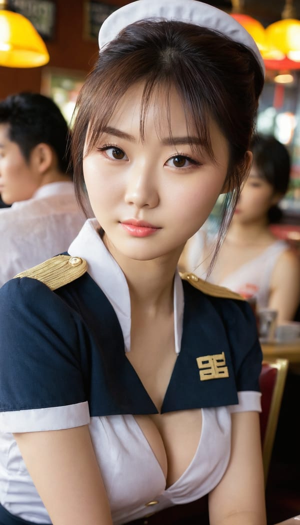 Tags: 21872187, SDXL
{"3": {"inputs": {"seed": 506839491820005, "steps": 64, "cfg": 5.3, "sampler_name": "dpmpp_2m", "scheduler": "karras", "denoise": 1.0, "model": ["27", 0], "positive": ["6", 0], "negative": ["7", 0], "latent_image": ["5", 0]}, "class_type": "KSampler"}, "4": {"inputs": {"ckpt_name": "juggernautxl.safetensors"}, "class_type": "CheckpointLoaderSimple"}, "5": {"inputs": {"width": 768, "height": 1344, "batch_size": 1}, "class_type": "EmptyLatentImage"}, "6": {"inputs": {"text": "28 year old girl, (taiwanese:1.07), (irish:0.98), (slim:1.14), (cute:0.98), (seductive pose:1.03), (double eyelids:0.95), (idol:1.11), (beautiful eyes:0.98), (detailed face:1.04), (sexy lips:0.99), (eyelashes:1.14), (temptress:1.11), (pale skin:0.97), (blush:1.05), (in a seductive pose:1.12), (large perky breasts:1.02), (cleavage:1.03), (thigh gap:0.98), (a waitress in uniform:1.11) working at a restaurant, (film:1.00), (portra:1.02), (soft lighting:1.06), (RAW:1.03), (candid cinema:1.05), (natural looking skin:1.08), (textured skin:1.00), (detailed skin:1.04), (skin fuzz:1.09)", "clip": ["27", 1]}, "class_type": "CLIPTextEncode"}, "7": {"inputs": {"text": "(twisted:1.05), (bad hands:1.07), (open mouth:1.11), (low resolution:1.05), (worst quality:1.06), (distorted:1.13), (watermark:1.10)", "clip": ["27", 1]}, "class_type": "CLIPTextEncode"}, "8": {"inputs": {"samples": ["3", 0], "vae": ["4", 2]}, "class_type": "VAEDecode"}, "25": {"inputs": {"lora_name": "nudify_xl.safetensors", "strength_model": 0.15, "strength_clip": 0.23, "model": ["4", 0], "clip": ["4", 1]}, "class_type": "LoraLoader"}, "26": {"inputs": {"lora_name": "shirtlift_SDXL_v2.safetensors", "strength_model": 0.11, "strength_clip": 0.17, "model": ["25", 0], "clip": ["25", 1]}, "class_type": "LoraLoader"}, "27": {"inputs": {"lora_name": "PerfectEyesXL.safetensors", "strength_model": 0.0, "strength_clip": 0.05, "model": ["26", 0], "clip": ["26", 1]}, "class_type": "LoraLoader"}, "30": {"inputs": {"model_name": "4x_NMKD-Superscale-SP_178000_G.pth"}, "class_type": "UpscaleModelLoader"}, "31": {"inputs": {"upscale_model": ["30", 0], "image": ["8", 0]}, "class_type": "ImageUpscaleWithModel"}, "32": {"inputs": {"upscale_method": "lanczos", "scale_by": 0.5, "image": ["31", 0]}, "class_type": "ImageScaleBy"}, "33": {"inputs": {"pixels": ["32", 0], "vae": ["4", 2]}, "class_type": "VAEEncode"}, "34": {"inputs": {"seed": 506839491820005, "steps": 64, "cfg": 5.3, "sampler_name": "dpmpp_2m", "scheduler": "karras", "denoise": 0.3, "model": ["27", 0], "positive": ["6", 0], "negative": ["7", 0], "latent_image": ["33", 0]}, "class_type": "KSampler"}, "36": {"inputs": {"samples": ["34", 0], "vae": ["4", 2]}, "class_type": "VAEDecode"}, "39": {"inputs": {"filename_prefix": "comfyapi-1726323113077", "images": ["36", 0]}, "class_type": "SaveImage"}}