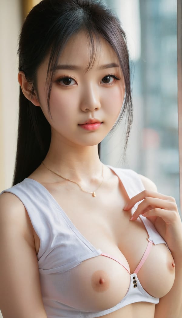 Tags: 21872187, SDXL
{"3": {"inputs": {"seed": 101324547380864, "steps": 64, "cfg": 6.99, "sampler_name": "dpmpp_2m", "scheduler": "karras", "denoise": 1.0, "model": ["27", 0], "positive": ["6", 0], "negative": ["7", 0], "latent_image": ["5", 0]}, "class_type": "KSampler"}, "4": {"inputs": {"ckpt_name": "juggernautxl.safetensors"}, "class_type": "CheckpointLoaderSimple"}, "5": {"inputs": {"width": 768, "height": 1344, "batch_size": 1}, "class_type": "EmptyLatentImage"}, "6": {"inputs": {"text": "26 year old girl, (chinese:1.14), (detailed face:1.10), (idol:1.09), (double eyelids:1.00), (temptress:0.96), (sexy lips:1.00), (beautiful eyes:1.14), (cute:1.14), (pale skin:1.06), (blush:1.06), (seductive pose:1.04), (eyelashes:1.07), (slim:0.98), (in a seductive pose:0.99), (large perky breasts:1.08), (cleavage:1.12), (thigh gap:0.96), (school uniform:1.10), choker, busy street, (skin fuzz:1.03), (candid cinema:1.06), (RAW:1.04), (soft lighting:1.09), (film:1.02), (detailed skin:1.03), (natural looking skin:1.08), (textured skin:1.03), (portra:1.02)", "clip": ["27", 1]}, "class_type": "CLIPTextEncode"}, "7": {"inputs": {"text": "(worst quality:1.11), (twisted:1.12), (open mouth:1.06), (bad hands:1.13), (low resolution:1.05), (watermark:1.11), (distorted:1.08)", "clip": ["27", 1]}, "class_type": "CLIPTextEncode"}, "8": {"inputs": {"samples": ["3", 0], "vae": ["4", 2]}, "class_type": "VAEDecode"}, "25": {"inputs": {"lora_name": "nudify_xl.safetensors", "strength_model": 0.11, "strength_clip": 0.17, "model": ["4", 0], "clip": ["4", 1]}, "class_type": "LoraLoader"}, "26": {"inputs": {"lora_name": "shirtlift_SDXL_v2.safetensors", "strength_model": 0.12, "strength_clip": 0.11, "model": ["25", 0], "clip": ["25", 1]}, "class_type": "LoraLoader"}, "27": {"inputs": {"lora_name": "PerfectEyesXL.safetensors", "strength_model": 0.0, "strength_clip": 0.19, "model": ["26", 0], "clip": ["26", 1]}, "class_type": "LoraLoader"}, "30": {"inputs": {"model_name": "4x_NMKD-Superscale-SP_178000_G.pth"}, "class_type": "UpscaleModelLoader"}, "31": {"inputs": {"upscale_model": ["30", 0], "image": ["8", 0]}, "class_type": "ImageUpscaleWithModel"}, "32": {"inputs": {"upscale_method": "lanczos", "scale_by": 0.5, "image": ["31", 0]}, "class_type": "ImageScaleBy"}, "33": {"inputs": {"pixels": ["32", 0], "vae": ["4", 2]}, "class_type": "VAEEncode"}, "34": {"inputs": {"seed": 101324547380864, "steps": 64, "cfg": 6.99, "sampler_name": "dpmpp_2m", "scheduler": "karras", "denoise": 0.3, "model": ["27", 0], "positive": ["6", 0], "negative": ["7", 0], "latent_image": ["33", 0]}, "class_type": "KSampler"}, "36": {"inputs": {"samples": ["34", 0], "vae": ["4", 2]}, "class_type": "VAEDecode"}, "39": {"inputs": {"filename_prefix": "comfyapi-1726834546497", "images": ["36", 0]}, "class_type": "SaveImage"}}