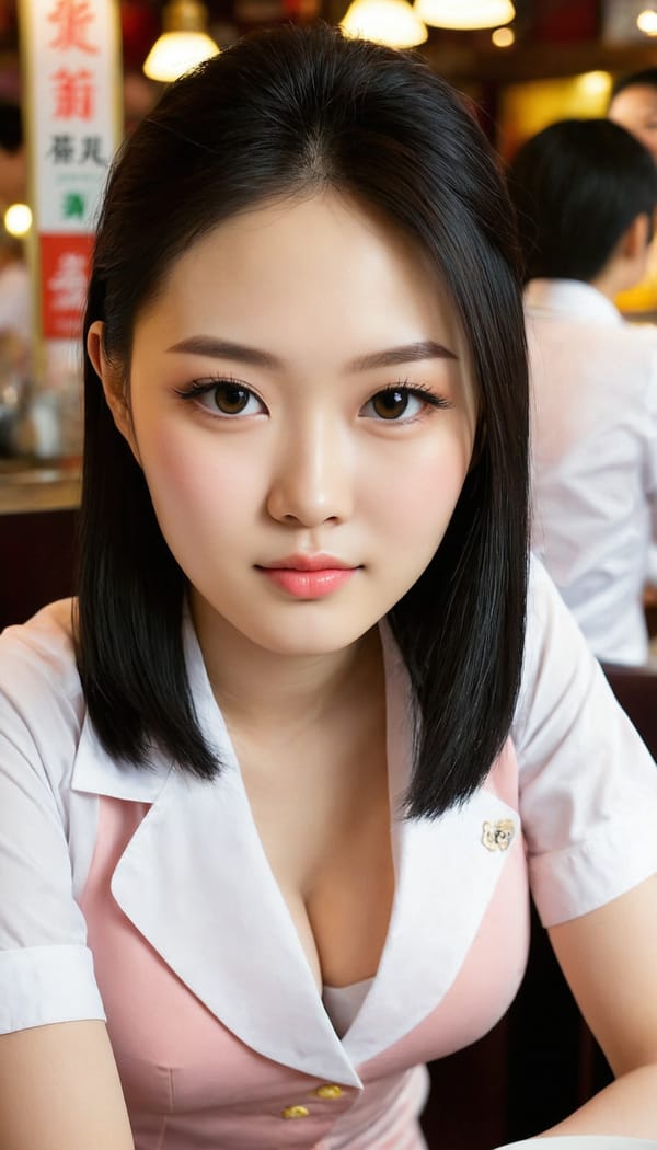 Tags: 21872187, SDXL
{"3": {"inputs": {"seed": 458700982734092, "steps": 64, "cfg": 6.81, "sampler_name": "dpmpp_2m", "scheduler": "karras", "denoise": 1.0, "model": ["27", 0], "positive": ["6", 0], "negative": ["7", 0], "latent_image": ["5", 0]}, "class_type": "KSampler"}, "4": {"inputs": {"ckpt_name": "juggernautXL_v8Rundiffusion.safetensors"}, "class_type": "CheckpointLoaderSimple"}, "5": {"inputs": {"width": 768, "height": 1344, "batch_size": 1}, "class_type": "EmptyLatentImage"}, "6": {"inputs": {"text": "18 year old girl, (taiwanese:1.13), (chinese:1.11), (irish:1.00), (sexy lips:1.14), (temptress:1.08), (beautiful eyes:0.98), (eyelashes:1.11), (blush:0.97), (seductive facial expression:1.10), (slim:0.97), (seductive pose:1.03), (pale skin:1.10), (detailed face:0.97), (idol:0.96), (in a seductive pose:0.98), (large perky breasts:1.03), (cleavage:1.01), (thigh gap:0.98), (a waitress in uniform:0.98) working at a restaurant, (portra:1.07), (skin fuzz:1.06), (detailed skin:1.07), (natural looking skin:1.06), (candid cinema:1.02), (textured skin:1.01), (RAW:1.03), (film:1.02), (soft lighting:1.09)", "clip": ["27", 1]}, "class_type": "CLIPTextEncode"}, "7": {"inputs": {"text": "(open mouth:1.07), (bad hands:1.11), (worst quality:1.09), (watermark:1.09), (low resolution:1.13), (twisted:1.13), (distorted:1.11)", "clip": ["27", 1]}, "class_type": "CLIPTextEncode"}, "8": {"inputs": {"samples": ["3", 0], "vae": ["4", 2]}, "class_type": "VAEDecode"}, "25": {"inputs": {"lora_name": "nudify_xl.safetensors", "strength_model": 0.24, "strength_clip": 0.06, "model": ["4", 0], "clip": ["4", 1]}, "class_type": "LoraLoader"}, "26": {"inputs": {"lora_name": "shirtlift_SDXL_v2.safetensors", "strength_model": 0.09, "strength_clip": 0.17, "model": ["25", 0], "clip": ["25", 1]}, "class_type": "LoraLoader"}, "27": {"inputs": {"lora_name": "PerfectEyesXL.safetensors", "strength_model": 0.09, "strength_clip": 0.13, "model": ["26", 0], "clip": ["26", 1]}, "class_type": "LoraLoader"}, "30": {"inputs": {"model_name": "4x_NMKD-Superscale-SP_178000_G.pth"}, "class_type": "UpscaleModelLoader"}, "31": {"inputs": {"upscale_model": ["30", 0], "image": ["8", 0]}, "class_type": "ImageUpscaleWithModel"}, "32": {"inputs": {"upscale_method": "lanczos", "scale_by": 0.5, "image": ["31", 0]}, "class_type": "ImageScaleBy"}, "33": {"inputs": {"pixels": ["32", 0], "vae": ["4", 2]}, "class_type": "VAEEncode"}, "34": {"inputs": {"seed": 458700982734092, "steps": 64, "cfg": 6.81, "sampler_name": "dpmpp_2m", "scheduler": "karras", "denoise": 0.3, "model": ["27", 0], "positive": ["6", 0], "negative": ["7", 0], "latent_image": ["33", 0]}, "class_type": "KSampler"}, "36": {"inputs": {"samples": ["34", 0], "vae": ["4", 2]}, "class_type": "VAEDecode"}, "39": {"inputs": {"filename_prefix": "comfyapi-1707562968652", "images": ["36", 0]}, "class_type": "SaveImage"}}