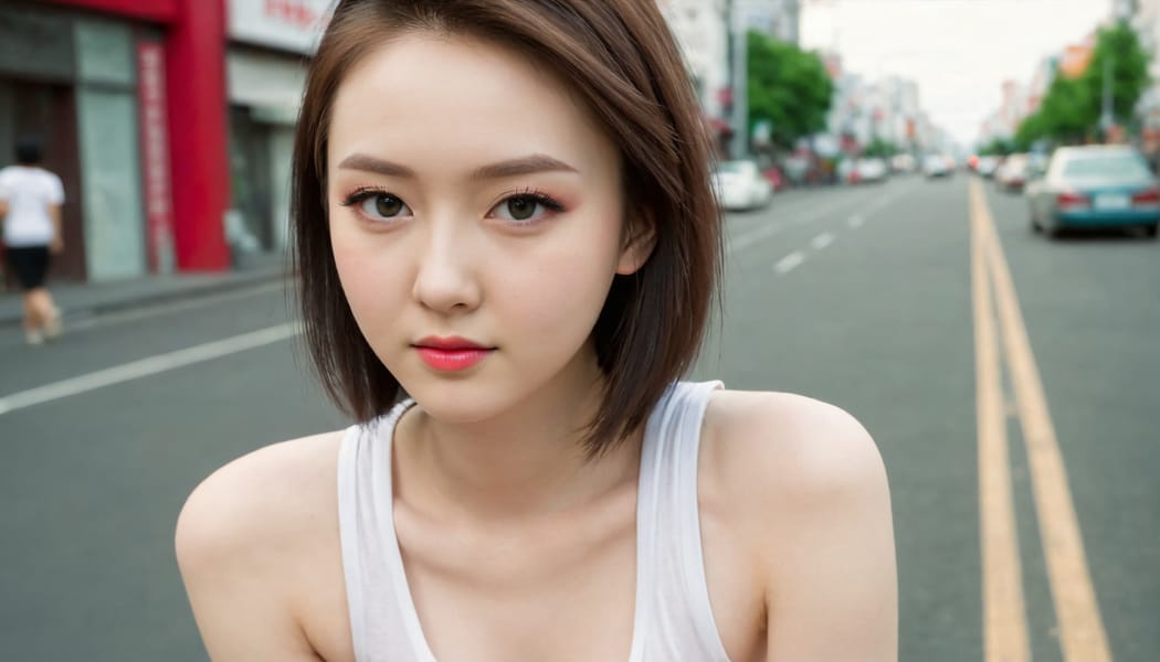 Tags: 21872187, SDXL
{"3": {"inputs": {"seed": 214261202731002, "steps": 64, "cfg": 7.6, "sampler_name": "dpmpp_2m", "scheduler": "karras", "denoise": 1.0, "model": ["27", 0], "positive": ["6", 0], "negative": ["7", 0], "latent_image": ["5", 0]}, "class_type": "KSampler"}, "4": {"inputs": {"ckpt_name": "juggernautXL_v8Rundiffusion.safetensors"}, "class_type": "CheckpointLoaderSimple"}, "5": {"inputs": {"width": 1344, "height": 768, "batch_size": 1}, "class_type": "EmptyLatentImage"}, "6": {"inputs": {"text": "22 year old girl, (russian:0.97), (japanese:1.11), (beautiful eyes:1.03), (eyelashes:1.02), (detailed face:0.99), (sexy lips:1.01), (pale skin:0.96), (temptress:0.96), (seductive pose:0.99), (blush:0.95), (slim:0.96), (seductive facial expression:1.00), (double eyelids:0.95), (idol:1.12), (cute:1.05), (perky ass:1.02), (exposed ass:0.96), (looking back:1.10), (sexy ass:1.01), (thigh gap:1.14), (white tanktop:1.13), busy street, (film:1.06), (natural looking skin:1.09), (soft lighting:1.02), (skin fuzz:1.04), (RAW:1.00), (detailed skin:1.04), (candid cinema:1.08), (textured skin:1.03), (portra:1.05)", "clip": ["27", 1]}, "class_type": "CLIPTextEncode"}, "7": {"inputs": {"text": "(low resolution:1.07), (twisted:1.06), (worst quality:1.05), (distorted:1.07), (watermark:1.13), (bad hands:1.11), (open mouth:1.05)", "clip": ["27", 1]}, "class_type": "CLIPTextEncode"}, "8": {"inputs": {"samples": ["3", 0], "vae": ["4", 2]}, "class_type": "VAEDecode"}, "25": {"inputs": {"lora_name": "nudify_xl.safetensors", "strength_model": 0.01, "strength_clip": 0.03, "model": ["4", 0], "clip": ["4", 1]}, "class_type": "LoraLoader"}, "26": {"inputs": {"lora_name": "shirtlift_SDXL_v2.safetensors", "strength_model": 0.13, "strength_clip": 0.13, "model": ["25", 0], "clip": ["25", 1]}, "class_type": "LoraLoader"}, "27": {"inputs": {"lora_name": "PerfectEyesXL.safetensors", "strength_model": 0.17, "strength_clip": 0.04, "model": ["26", 0], "clip": ["26", 1]}, "class_type": "LoraLoader"}, "30": {"inputs": {"model_name": "4x_NMKD-Superscale-SP_178000_G.pth"}, "class_type": "UpscaleModelLoader"}, "31": {"inputs": {"upscale_model": ["30", 0], "image": ["8", 0]}, "class_type": "ImageUpscaleWithModel"}, "32": {"inputs": {"upscale_method": "lanczos", "scale_by": 0.5, "image": ["31", 0]}, "class_type": "ImageScaleBy"}, "33": {"inputs": {"pixels": ["32", 0], "vae": ["4", 2]}, "class_type": "VAEEncode"}, "34": {"inputs": {"seed": 214261202731002, "steps": 64, "cfg": 7.6, "sampler_name": "dpmpp_2m", "scheduler": "karras", "denoise": 0.3, "model": ["27", 0], "positive": ["6", 0], "negative": ["7", 0], "latent_image": ["33", 0]}, "class_type": "KSampler"}, "36": {"inputs": {"samples": ["34", 0], "vae": ["4", 2]}, "class_type": "VAEDecode"}, "39": {"inputs": {"filename_prefix": "comfyapi-1707564580304", "images": ["36", 0]}, "class_type": "SaveImage"}}