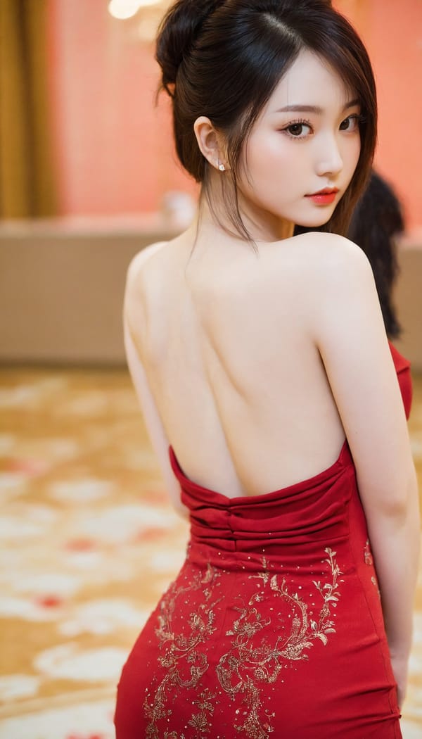 Tags: 21872187, SDXL
{"3": {"inputs": {"seed": 986703346499320, "steps": 32, "cfg": 5.83, "sampler_name": "dpmpp_2m", "scheduler": "karras", "denoise": 1.0, "model": ["27", 0], "positive": ["6", 0], "negative": ["7", 0], "latent_image": ["5", 0]}, "class_type": "KSampler"}, "4": {"inputs": {"ckpt_name": "helloworldxl.safetensors"}, "class_type": "CheckpointLoaderSimple"}, "5": {"inputs": {"width": 768, "height": 1344, "batch_size": 1}, "class_type": "EmptyLatentImage"}, "6": {"inputs": {"text": "24 year old girl, (japanese:0.99), (ukrainian:1.02), (eyelashes:1.01), (blush:1.09), (pale skin:1.03), (slim:1.07), (sexy lips:0.95), (seductive facial expression:1.01), (seductive pose:1.13), (temptress:1.02), (double eyelids:0.99), (detailed face:1.14), (cute:1.08), (idol:1.10), (beautiful eyes:1.01), (on all fours:0.97), (spreading ass cheeks:1.01), (from behind:1.14), (backboob:1.01), (wearing a low-cut red dress:1.03) at a ballroom, (detailed skin:1.06), (soft lighting:1.07), (RAW:1.00), (skin fuzz:1.04), (portra:1.05), (candid cinema:1.02), (textured skin:1.06), (natural looking skin:1.04), (film:1.05)", "clip": ["27", 1]}, "class_type": "CLIPTextEncode"}, "7": {"inputs": {"text": "(distorted:1.09), (open mouth:1.11), (worst quality:1.14), (twisted:1.13), (low resolution:1.13), (bad hands:1.09), (watermark:1.11)", "clip": ["27", 1]}, "class_type": "CLIPTextEncode"}, "8": {"inputs": {"samples": ["3", 0], "vae": ["4", 2]}, "class_type": "VAEDecode"}, "25": {"inputs": {"lora_name": "nudify_xl.safetensors", "strength_model": 0.21, "strength_clip": 0.1, "model": ["4", 0], "clip": ["4", 1]}, "class_type": "LoraLoader"}, "26": {"inputs": {"lora_name": "shirtlift_SDXL_v2.safetensors", "strength_model": 0.05, "strength_clip": 0.03, "model": ["25", 0], "clip": ["25", 1]}, "class_type": "LoraLoader"}, "27": {"inputs": {"lora_name": "PerfectEyesXL.safetensors", "strength_model": 0.15, "strength_clip": 0.14, "model": ["26", 0], "clip": ["26", 1]}, "class_type": "LoraLoader"}, "30": {"inputs": {"model_name": "4x_NMKD-Superscale-SP_178000_G.pth"}, "class_type": "UpscaleModelLoader"}, "31": {"inputs": {"upscale_model": ["30", 0], "image": ["8", 0]}, "class_type": "ImageUpscaleWithModel"}, "32": {"inputs": {"upscale_method": "lanczos", "scale_by": 0.5, "image": ["31", 0]}, "class_type": "ImageScaleBy"}, "33": {"inputs": {"pixels": ["32", 0], "vae": ["4", 2]}, "class_type": "VAEEncode"}, "34": {"inputs": {"seed": 986703346499320, "steps": 32, "cfg": 5.83, "sampler_name": "dpmpp_2m", "scheduler": "karras", "denoise": 0.3, "model": ["27", 0], "positive": ["6", 0], "negative": ["7", 0], "latent_image": ["33", 0]}, "class_type": "KSampler"}, "36": {"inputs": {"samples": ["34", 0], "vae": ["4", 2]}, "class_type": "VAEDecode"}, "39": {"inputs": {"filename_prefix": "comfyapi-1724486247361", "images": ["36", 0]}, "class_type": "SaveImage"}}