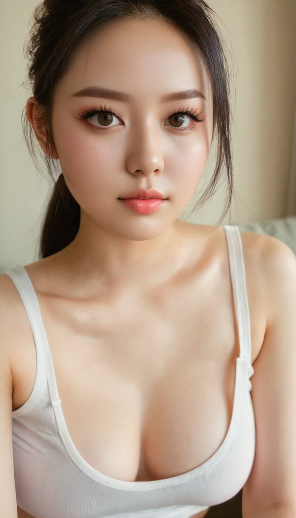 Tags: 21872187, SDXL
{"3": {"inputs": {"seed": 811403776142337, "steps": 32, "cfg": 7.37, "sampler_name": "dpmpp_2m", "scheduler": "karras", "denoise": 1.0, "model": ["27", 0], "positive": ["6", 0], "negative": ["7", 0], "latent_image": ["5", 0]}, "class_type": "KSampler"}, "4": {"inputs": {"ckpt_name": "juggernautxl.safetensors"}, "class_type": "CheckpointLoaderSimple"}, "5": {"inputs": {"width": 768, "height": 1344, "batch_size": 1}, "class_type": "EmptyLatentImage"}, "6": {"inputs": {"text": "28 year old girl, (seductive facial expression:1.06), (temptress:1.00), (cute:1.01), (idol:1.06), (eyelashes:1.09), (double eyelids:1.03), (seductive pose:1.02), (blush:1.12), (beautiful eyes:1.11), (sexy lips:0.96), (slim:1.08), (pale skin:1.11), (detailed face:0.95), (in a seductive pose:1.00), (large perky breasts:0.99), (cleavage:1.09), (thigh gap:1.03), (white tanktop:1.14), busy street, (RAW:1.04), (soft lighting:1.09), (portra:1.04), (detailed skin:1.00), (film:1.07), (skin fuzz:1.09), (candid cinema:1.02), (textured skin:1.04), (natural looking skin:1.09)", "clip": ["27", 1]}, "class_type": "CLIPTextEncode"}, "7": {"inputs": {"text": "(twisted:1.09), (open mouth:1.10), (bad hands:1.07), (watermark:1.08), (distorted:1.10), (worst quality:1.12), (low resolution:1.09)", "clip": ["27", 1]}, "class_type": "CLIPTextEncode"}, "8": {"inputs": {"samples": ["3", 0], "vae": ["4", 2]}, "class_type": "VAEDecode"}, "25": {"inputs": {"lora_name": "nudify_xl.safetensors", "strength_model": 0.23, "strength_clip": 0.0, "model": ["4", 0], "clip": ["4", 1]}, "class_type": "LoraLoader"}, "26": {"inputs": {"lora_name": "shirtlift_SDXL_v2.safetensors", "strength_model": 0.02, "strength_clip": 0.08, "model": ["25", 0], "clip": ["25", 1]}, "class_type": "LoraLoader"}, "27": {"inputs": {"lora_name": "PerfectEyesXL.safetensors", "strength_model": 0.11, "strength_clip": 0.07, "model": ["26", 0], "clip": ["26", 1]}, "class_type": "LoraLoader"}, "30": {"inputs": {"model_name": "4x_NMKD-Superscale-SP_178000_G.pth"}, "class_type": "UpscaleModelLoader"}, "31": {"inputs": {"upscale_model": ["30", 0], "image": ["8", 0]}, "class_type": "ImageUpscaleWithModel"}, "32": {"inputs": {"upscale_method": "lanczos", "scale_by": 0.5, "image": ["31", 0]}, "class_type": "ImageScaleBy"}, "33": {"inputs": {"pixels": ["32", 0], "vae": ["4", 2]}, "class_type": "VAEEncode"}, "34": {"inputs": {"seed": 811403776142337, "steps": 32, "cfg": 7.37, "sampler_name": "dpmpp_2m", "scheduler": "karras", "denoise": 0.3, "model": ["27", 0], "positive": ["6", 0], "negative": ["7", 0], "latent_image": ["33", 0]}, "class_type": "KSampler"}, "36": {"inputs": {"samples": ["34", 0], "vae": ["4", 2]}, "class_type": "VAEDecode"}, "39": {"inputs": {"filename_prefix": "comfyapi-1733623852695", "images": ["36", 0]}, "class_type": "SaveImage"}}