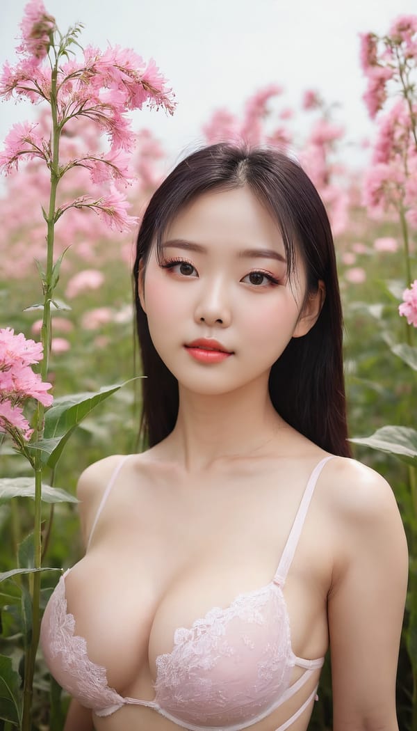 Tags: 21872187, SDXL
{"3": {"inputs": {"seed": 858045318081293, "steps": 64, "cfg": 6.03, "sampler_name": "dpmpp_2m", "scheduler": "karras", "denoise": 1.0, "model": ["27", 0], "positive": ["6", 0], "negative": ["7", 0], "latent_image": ["5", 0]}, "class_type": "KSampler"}, "4": {"inputs": {"ckpt_name": "juggernautxl.safetensors"}, "class_type": "CheckpointLoaderSimple"}, "5": {"inputs": {"width": 768, "height": 1344, "batch_size": 1}, "class_type": "EmptyLatentImage"}, "6": {"inputs": {"text": "28 year old girl, (chinese:0.96), (cute:1.01), (eyelashes:0.98), (pale skin:1.00), (slim:0.95), (seductive facial expression:1.09), (double eyelids:0.98), (blush:0.97), (idol:0.98), (temptress:1.03), (detailed face:0.98), (sexy lips:1.01), (seductive pose:1.02), (beautiful eyes:1.11), (in a seductive pose:1.09), (large perky breasts:0.96), (cleavage:1.08), (thigh gap:1.06), wearing (translucent clothes:1.03) on a flower field, (soft lighting:1.00), (portra:1.09), (film:1.04), (textured skin:1.03), (RAW:1.02), (natural looking skin:1.07), (skin fuzz:1.01), (candid cinema:1.05), (detailed skin:1.01)", "clip": ["27", 1]}, "class_type": "CLIPTextEncode"}, "7": {"inputs": {"text": "(distorted:1.10), (watermark:1.05), (low resolution:1.11), (bad hands:1.09), (twisted:1.13), (worst quality:1.08), (open mouth:1.10)", "clip": ["27", 1]}, "class_type": "CLIPTextEncode"}, "8": {"inputs": {"samples": ["3", 0], "vae": ["4", 2]}, "class_type": "VAEDecode"}, "25": {"inputs": {"lora_name": "nudify_xl.safetensors", "strength_model": 0.18, "strength_clip": 0.07, "model": ["4", 0], "clip": ["4", 1]}, "class_type": "LoraLoader"}, "26": {"inputs": {"lora_name": "shirtlift_SDXL_v2.safetensors", "strength_model": 0.15, "strength_clip": 0.11, "model": ["25", 0], "clip": ["25", 1]}, "class_type": "LoraLoader"}, "27": {"inputs": {"lora_name": "PerfectEyesXL.safetensors", "strength_model": 0.0, "strength_clip": 0.16, "model": ["26", 0], "clip": ["26", 1]}, "class_type": "LoraLoader"}, "30": {"inputs": {"model_name": "4x_NMKD-Superscale-SP_178000_G.pth"}, "class_type": "UpscaleModelLoader"}, "31": {"inputs": {"upscale_model": ["30", 0], "image": ["8", 0]}, "class_type": "ImageUpscaleWithModel"}, "32": {"inputs": {"upscale_method": "lanczos", "scale_by": 0.5, "image": ["31", 0]}, "class_type": "ImageScaleBy"}, "33": {"inputs": {"pixels": ["32", 0], "vae": ["4", 2]}, "class_type": "VAEEncode"}, "34": {"inputs": {"seed": 858045318081293, "steps": 64, "cfg": 6.03, "sampler_name": "dpmpp_2m", "scheduler": "karras", "denoise": 0.3, "model": ["27", 0], "positive": ["6", 0], "negative": ["7", 0], "latent_image": ["33", 0]}, "class_type": "KSampler"}, "36": {"inputs": {"samples": ["34", 0], "vae": ["4", 2]}, "class_type": "VAEDecode"}, "39": {"inputs": {"filename_prefix": "comfyapi-1713211326730", "images": ["36", 0]}, "class_type": "SaveImage"}}