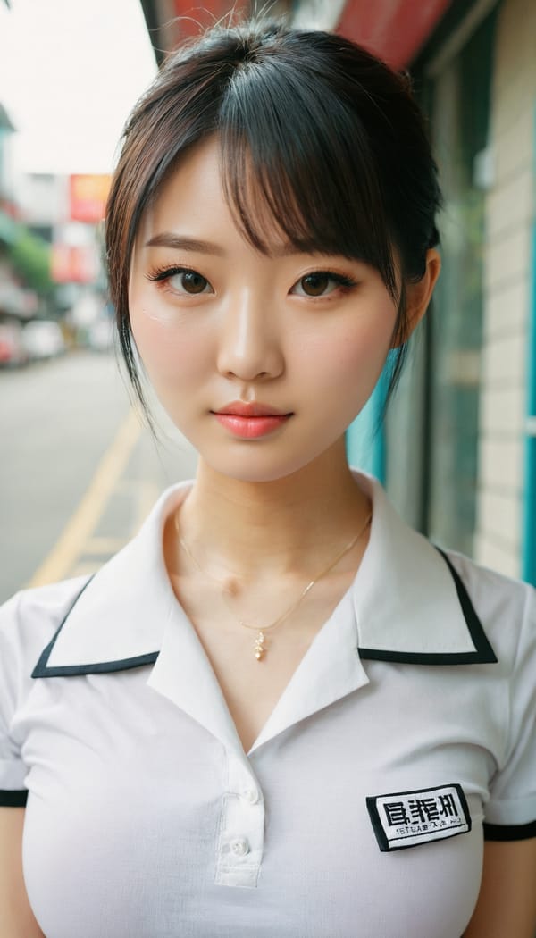 Tags: 21872187, SDXL
{"3": {"inputs": {"seed": 432446410850940, "steps": 64, "cfg": 7.32, "sampler_name": "dpmpp_2m", "scheduler": "karras", "denoise": 1.0, "model": ["27", 0], "positive": ["6", 0], "negative": ["7", 0], "latent_image": ["5", 0]}, "class_type": "KSampler"}, "4": {"inputs": {"ckpt_name": "juggernautxl.safetensors"}, "class_type": "CheckpointLoaderSimple"}, "5": {"inputs": {"width": 768, "height": 1344, "batch_size": 1}, "class_type": "EmptyLatentImage"}, "6": {"inputs": {"text": "27 year old girl, (taiwanese:1.04), (slim:0.99), (cute:1.09), (sexy lips:1.13), (pale skin:0.96), (eyelashes:0.98), (blush:0.97), (seductive facial expression:1.11), (seductive pose:1.12), (detailed face:0.98), (beautiful eyes:1.02), (temptress:1.13), (double eyelids:1.10), (in a seductive pose:1.05), (large perky breasts:0.98), (cleavage:1.04), (thigh gap:0.95), (school uniform:1.01), choker, busy street, (natural looking skin:1.06), (candid cinema:1.04), (textured skin:1.02), (detailed skin:1.07), (skin fuzz:1.08), (portra:1.04), (film:1.06), (soft lighting:1.03)", "clip": ["27", 1]}, "class_type": "CLIPTextEncode"}, "7": {"inputs": {"text": "(watermark:1.14), (low resolution:1.12), (worst quality:1.14), (distorted:1.08), (bad hands:1.14), (twisted:1.11), (open mouth:1.09)", "clip": ["27", 1]}, "class_type": "CLIPTextEncode"}, "8": {"inputs": {"samples": ["3", 0], "vae": ["4", 2]}, "class_type": "VAEDecode"}, "25": {"inputs": {"lora_name": "nudify_xl.safetensors", "strength_model": 0.27, "strength_clip": 0.21, "model": ["4", 0], "clip": ["4", 1]}, "class_type": "LoraLoader"}, "26": {"inputs": {"lora_name": "shirtlift_SDXL_v2.safetensors", "strength_model": 0.12, "strength_clip": 0.19, "model": ["25", 0], "clip": ["25", 1]}, "class_type": "LoraLoader"}, "27": {"inputs": {"lora_name": "PerfectEyesXL.safetensors", "strength_model": 0.13, "strength_clip": 0.0, "model": ["26", 0], "clip": ["26", 1]}, "class_type": "LoraLoader"}, "30": {"inputs": {"model_name": "4x_NMKD-Superscale-SP_178000_G.pth"}, "class_type": "UpscaleModelLoader"}, "31": {"inputs": {"upscale_model": ["30", 0], "image": ["8", 0]}, "class_type": "ImageUpscaleWithModel"}, "32": {"inputs": {"upscale_method": "lanczos", "scale_by": 0.5, "image": ["31", 0]}, "class_type": "ImageScaleBy"}, "33": {"inputs": {"pixels": ["32", 0], "vae": ["4", 2]}, "class_type": "VAEEncode"}, "34": {"inputs": {"seed": 432446410850940, "steps": 64, "cfg": 7.32, "sampler_name": "dpmpp_2m", "scheduler": "karras", "denoise": 0.3, "model": ["27", 0], "positive": ["6", 0], "negative": ["7", 0], "latent_image": ["33", 0]}, "class_type": "KSampler"}, "36": {"inputs": {"samples": ["34", 0], "vae": ["4", 2]}, "class_type": "VAEDecode"}, "39": {"inputs": {"filename_prefix": "comfyapi-1724818085818", "images": ["36", 0]}, "class_type": "SaveImage"}}