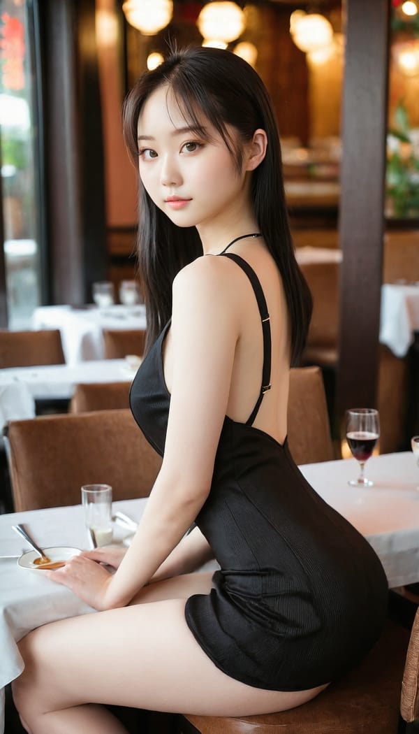 Tags: 21872187, SDXL
{"3": {"inputs": {"seed": 165220336022358, "steps": 64, "cfg": 7.25, "sampler_name": "dpmpp_2m", "scheduler": "karras", "denoise": 1.0, "model": ["27", 0], "positive": ["6", 0], "negative": ["7", 0], "latent_image": ["5", 0]}, "class_type": "KSampler"}, "4": {"inputs": {"ckpt_name": "juggernautxl.safetensors"}, "class_type": "CheckpointLoaderSimple"}, "5": {"inputs": {"width": 768, "height": 1344, "batch_size": 1}, "class_type": "EmptyLatentImage"}, "6": {"inputs": {"text": "18 year old girl, (japanese:1.00), (korean:1.08), (russian:1.07), (blush:1.12), (pale skin:0.99), (beautiful eyes:1.09), (eyelashes:1.03), (slim:1.10), (seductive facial expression:1.05), (cute:1.11), (seductive pose:1.14), (idol:0.98), (sexy lips:0.97), (detailed face:1.09), (temptress:1.07), (perky ass:1.01), (exposed ass:1.12), (looking back:1.08), (sexy ass:1.02), (thigh gap:0.95), (wearing a little black dress:1.12) at a fine dining restaurant, (textured skin:1.02), (natural looking skin:1.01), (skin fuzz:1.08), (film:1.03), (portra:1.05), (candid cinema:1.06), (RAW:1.05), (soft lighting:1.03), (detailed skin:1.02)", "clip": ["27", 1]}, "class_type": "CLIPTextEncode"}, "7": {"inputs": {"text": "(bad hands:1.08), (twisted:1.08), (low resolution:1.13), (distorted:1.06), (open mouth:1.05), (worst quality:1.09), (watermark:1.11)", "clip": ["27", 1]}, "class_type": "CLIPTextEncode"}, "8": {"inputs": {"samples": ["3", 0], "vae": ["4", 2]}, "class_type": "VAEDecode"}, "25": {"inputs": {"lora_name": "nudify_xl.safetensors", "strength_model": 0.22, "strength_clip": 0.12, "model": ["4", 0], "clip": ["4", 1]}, "class_type": "LoraLoader"}, "26": {"inputs": {"lora_name": "shirtlift_SDXL_v2.safetensors", "strength_model": 0.07, "strength_clip": 0.13, "model": ["25", 0], "clip": ["25", 1]}, "class_type": "LoraLoader"}, "27": {"inputs": {"lora_name": "PerfectEyesXL.safetensors", "strength_model": 0.18, "strength_clip": 0.07, "model": ["26", 0], "clip": ["26", 1]}, "class_type": "LoraLoader"}, "30": {"inputs": {"model_name": "4x_NMKD-Superscale-SP_178000_G.pth"}, "class_type": "UpscaleModelLoader"}, "31": {"inputs": {"upscale_model": ["30", 0], "image": ["8", 0]}, "class_type": "ImageUpscaleWithModel"}, "32": {"inputs": {"upscale_method": "lanczos", "scale_by": 0.5, "image": ["31", 0]}, "class_type": "ImageScaleBy"}, "33": {"inputs": {"pixels": ["32", 0], "vae": ["4", 2]}, "class_type": "VAEEncode"}, "34": {"inputs": {"seed": 165220336022358, "steps": 64, "cfg": 7.25, "sampler_name": "dpmpp_2m", "scheduler": "karras", "denoise": 0.3, "model": ["27", 0], "positive": ["6", 0], "negative": ["7", 0], "latent_image": ["33", 0]}, "class_type": "KSampler"}, "36": {"inputs": {"samples": ["34", 0], "vae": ["4", 2]}, "class_type": "VAEDecode"}, "39": {"inputs": {"filename_prefix": "comfyapi-1731384089906", "images": ["36", 0]}, "class_type": "SaveImage"}}