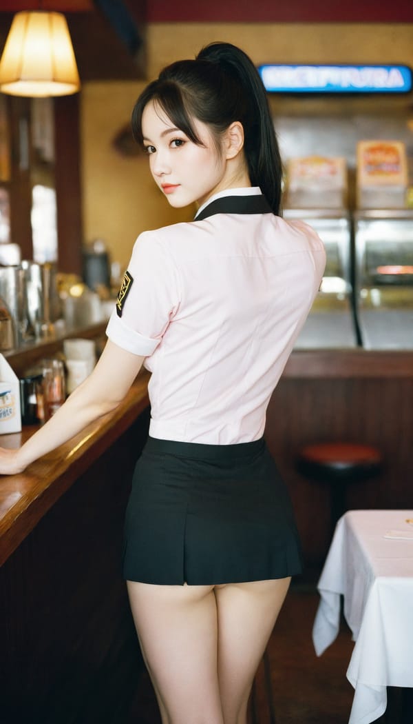 Tags: 21872187, SDXL
{"3": {"inputs": {"seed": 940446165280594, "steps": 64, "cfg": 6.16, "sampler_name": "dpmpp_2m", "scheduler": "karras", "denoise": 1.0, "model": ["27", 0], "positive": ["6", 0], "negative": ["7", 0], "latent_image": ["5", 0]}, "class_type": "KSampler"}, "4": {"inputs": {"ckpt_name": "helloworldxl.safetensors"}, "class_type": "CheckpointLoaderSimple"}, "5": {"inputs": {"width": 768, "height": 1344, "batch_size": 1}, "class_type": "EmptyLatentImage"}, "6": {"inputs": {"text": "26 year old girl, (blush:0.95), (pale skin:1.10), (double eyelids:1.08), (cute:1.02), (eyelashes:1.03), (seductive pose:0.98), (slim:0.96), (seductive facial expression:1.09), (beautiful eyes:1.13), (temptress:1.02), (detailed face:1.12), (sexy lips:1.08), (on all fours:1.03), (spreading ass cheeks:1.00), (from behind:1.01), (backboob:1.01), (a waitress in uniform:1.14) working at a restaurant, (portra:1.07), (skin fuzz:1.07), (film:1.01), (candid cinema:1.03), (natural looking skin:1.05), (detailed skin:1.09), (textured skin:1.03), (soft lighting:1.01), (RAW:1.04)", "clip": ["27", 1]}, "class_type": "CLIPTextEncode"}, "7": {"inputs": {"text": "(distorted:1.10), (worst quality:1.11), (twisted:1.10), (open mouth:1.13), (watermark:1.05), (bad hands:1.11), (low resolution:1.05)", "clip": ["27", 1]}, "class_type": "CLIPTextEncode"}, "8": {"inputs": {"samples": ["3", 0], "vae": ["4", 2]}, "class_type": "VAEDecode"}, "25": {"inputs": {"lora_name": "nudify_xl.safetensors", "strength_model": 0.21, "strength_clip": 0.27, "model": ["4", 0], "clip": ["4", 1]}, "class_type": "LoraLoader"}, "26": {"inputs": {"lora_name": "shirtlift_SDXL_v2.safetensors", "strength_model": 0.03, "strength_clip": 0.07, "model": ["25", 0], "clip": ["25", 1]}, "class_type": "LoraLoader"}, "27": {"inputs": {"lora_name": "PerfectEyesXL.safetensors", "strength_model": 0.09, "strength_clip": 0.17, "model": ["26", 0], "clip": ["26", 1]}, "class_type": "LoraLoader"}, "30": {"inputs": {"model_name": "4x_NMKD-Superscale-SP_178000_G.pth"}, "class_type": "UpscaleModelLoader"}, "31": {"inputs": {"upscale_model": ["30", 0], "image": ["8", 0]}, "class_type": "ImageUpscaleWithModel"}, "32": {"inputs": {"upscale_method": "lanczos", "scale_by": 0.5, "image": ["31", 0]}, "class_type": "ImageScaleBy"}, "33": {"inputs": {"pixels": ["32", 0], "vae": ["4", 2]}, "class_type": "VAEEncode"}, "34": {"inputs": {"seed": 940446165280594, "steps": 64, "cfg": 6.16, "sampler_name": "dpmpp_2m", "scheduler": "karras", "denoise": 0.3, "model": ["27", 0], "positive": ["6", 0], "negative": ["7", 0], "latent_image": ["33", 0]}, "class_type": "KSampler"}, "36": {"inputs": {"samples": ["34", 0], "vae": ["4", 2]}, "class_type": "VAEDecode"}, "39": {"inputs": {"filename_prefix": "comfyapi-1713718420083", "images": ["36", 0]}, "class_type": "SaveImage"}}