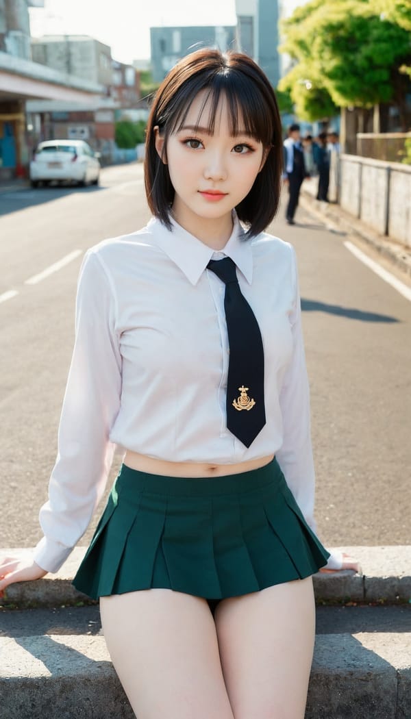 Tags: 21872187, SDXL
{"3": {"inputs": {"seed": 429560223206105, "steps": 32, "cfg": 6.96, "sampler_name": "dpmpp_2m", "scheduler": "karras", "denoise": 1.0, "model": ["27", 0], "positive": ["6", 0], "negative": ["7", 0], "latent_image": ["5", 0]}, "class_type": "KSampler"}, "4": {"inputs": {"ckpt_name": "juggernautXL_v8Rundiffusion.safetensors"}, "class_type": "CheckpointLoaderSimple"}, "5": {"inputs": {"width": 768, "height": 1344, "batch_size": 1}, "class_type": "EmptyLatentImage"}, "6": {"inputs": {"text": "27 year old girl, (irish:0.98), (japanese:1.00), (beautiful eyes:1.11), (pale skin:1.06), (slim:1.08), (double eyelids:1.14), (seductive pose:1.09), (cute:1.07), (eyelashes:1.11), (idol:0.99), (detailed face:1.01), (sexy lips:0.96), (seductive facial expression:1.02), (temptress:1.13), (blush:1.00), (perky ass:0.97), (exposed ass:1.05), (looking back:1.02), (sexy ass:1.05), (thigh gap:1.06), (school uniform:1.12), choker, busy street, (natural looking skin:1.03), (textured skin:1.02), (portra:1.05), (candid cinema:1.09), (film:1.08), (RAW:1.01), (soft lighting:1.00), (detailed skin:1.08)", "clip": ["27", 1]}, "class_type": "CLIPTextEncode"}, "7": {"inputs": {"text": "(twisted:1.11), (low resolution:1.14), (distorted:1.08), (bad hands:1.07), (watermark:1.08), (worst quality:1.11), (open mouth:1.05)", "clip": ["27", 1]}, "class_type": "CLIPTextEncode"}, "8": {"inputs": {"samples": ["3", 0], "vae": ["4", 2]}, "class_type": "VAEDecode"}, "25": {"inputs": {"lora_name": "nudify_xl.safetensors", "strength_model": 0.18, "strength_clip": 0.25, "model": ["4", 0], "clip": ["4", 1]}, "class_type": "LoraLoader"}, "26": {"inputs": {"lora_name": "shirtlift_SDXL_v2.safetensors", "strength_model": 0.06, "strength_clip": 0.17, "model": ["25", 0], "clip": ["25", 1]}, "class_type": "LoraLoader"}, "27": {"inputs": {"lora_name": "PerfectEyesXL.safetensors", "strength_model": 0.04, "strength_clip": 0.15, "model": ["26", 0], "clip": ["26", 1]}, "class_type": "LoraLoader"}, "30": {"inputs": {"model_name": "4x_NMKD-Superscale-SP_178000_G.pth"}, "class_type": "UpscaleModelLoader"}, "31": {"inputs": {"upscale_model": ["30", 0], "image": ["8", 0]}, "class_type": "ImageUpscaleWithModel"}, "32": {"inputs": {"upscale_method": "lanczos", "scale_by": 0.5, "image": ["31", 0]}, "class_type": "ImageScaleBy"}, "33": {"inputs": {"pixels": ["32", 0], "vae": ["4", 2]}, "class_type": "VAEEncode"}, "34": {"inputs": {"seed": 429560223206105, "steps": 32, "cfg": 6.96, "sampler_name": "dpmpp_2m", "scheduler": "karras", "denoise": 0.3, "model": ["27", 0], "positive": ["6", 0], "negative": ["7", 0], "latent_image": ["33", 0]}, "class_type": "KSampler"}, "36": {"inputs": {"samples": ["34", 0], "vae": ["4", 2]}, "class_type": "VAEDecode"}, "39": {"inputs": {"filename_prefix": "comfyapi-1707802118983", "images": ["36", 0]}, "class_type": "SaveImage"}}