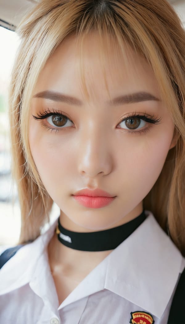 Tags: 21872187, SDXL
{"3": {"inputs": {"seed": 790771875312818, "steps": 32, "cfg": 5.85, "sampler_name": "dpmpp_2m", "scheduler": "karras", "denoise": 1.0, "model": ["27", 0], "positive": ["6", 0], "negative": ["7", 0], "latent_image": ["5", 0]}, "class_type": "KSampler"}, "4": {"inputs": {"ckpt_name": "juggernautxl.safetensors"}, "class_type": "CheckpointLoaderSimple"}, "5": {"inputs": {"width": 768, "height": 1344, "batch_size": 1}, "class_type": "EmptyLatentImage"}, "6": {"inputs": {"text": "26 year old girl, (eyelashes:1.09), (pale skin:1.09), (double eyelids:1.14), (detailed face:0.99), (idol:1.05), (cute:1.07), (temptress:1.05), (slim:0.96), (seductive pose:1.04), (beautiful eyes:0.97), (sexy lips:1.11), (in a seductive pose:0.99), (large perky breasts:1.07), (cleavage:1.00), (thigh gap:0.98), (school uniform:0.97), choker, busy street, (film:1.01), (detailed skin:1.02), (RAW:1.05), (candid cinema:1.05), (textured skin:1.02), (skin fuzz:1.07), (portra:1.01), (natural looking skin:1.08), (soft lighting:1.04)", "clip": ["27", 1]}, "class_type": "CLIPTextEncode"}, "7": {"inputs": {"text": "(low resolution:1.08), (open mouth:1.13), (twisted:1.10), (distorted:1.14), (watermark:1.13), (worst quality:1.14), (bad hands:1.08)", "clip": ["27", 1]}, "class_type": "CLIPTextEncode"}, "8": {"inputs": {"samples": ["3", 0], "vae": ["4", 2]}, "class_type": "VAEDecode"}, "25": {"inputs": {"lora_name": "nudify_xl.safetensors", "strength_model": 0.06, "strength_clip": 0.21, "model": ["4", 0], "clip": ["4", 1]}, "class_type": "LoraLoader"}, "26": {"inputs": {"lora_name": "shirtlift_SDXL_v2.safetensors", "strength_model": 0.01, "strength_clip": 0.1, "model": ["25", 0], "clip": ["25", 1]}, "class_type": "LoraLoader"}, "27": {"inputs": {"lora_name": "PerfectEyesXL.safetensors", "strength_model": 0.17, "strength_clip": 0.15, "model": ["26", 0], "clip": ["26", 1]}, "class_type": "LoraLoader"}, "30": {"inputs": {"model_name": "4x_NMKD-Superscale-SP_178000_G.pth"}, "class_type": "UpscaleModelLoader"}, "31": {"inputs": {"upscale_model": ["30", 0], "image": ["8", 0]}, "class_type": "ImageUpscaleWithModel"}, "32": {"inputs": {"upscale_method": "lanczos", "scale_by": 0.5, "image": ["31", 0]}, "class_type": "ImageScaleBy"}, "33": {"inputs": {"pixels": ["32", 0], "vae": ["4", 2]}, "class_type": "VAEEncode"}, "34": {"inputs": {"seed": 790771875312818, "steps": 32, "cfg": 5.85, "sampler_name": "dpmpp_2m", "scheduler": "karras", "denoise": 0.3, "model": ["27", 0], "positive": ["6", 0], "negative": ["7", 0], "latent_image": ["33", 0]}, "class_type": "KSampler"}, "36": {"inputs": {"samples": ["34", 0], "vae": ["4", 2]}, "class_type": "VAEDecode"}, "39": {"inputs": {"filename_prefix": "comfyapi-1713910791747", "images": ["36", 0]}, "class_type": "SaveImage"}}