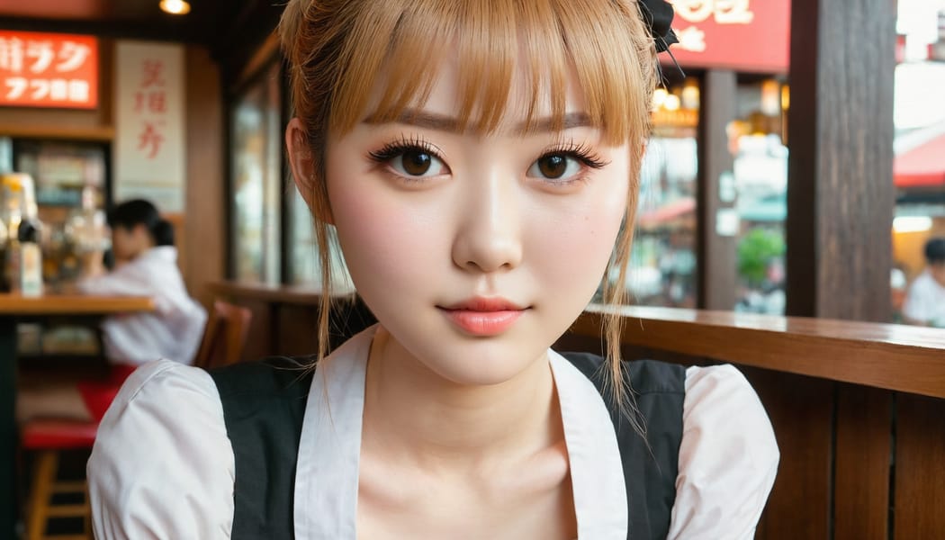 Tags: 21872187, SDXL
{"3": {"inputs": {"seed": 828764843598502, "steps": 32, "cfg": 7.42, "sampler_name": "dpmpp_2m", "scheduler": "karras", "denoise": 1.0, "model": ["27", 0], "positive": ["6", 0], "negative": ["7", 0], "latent_image": ["5", 0]}, "class_type": "KSampler"}, "4": {"inputs": {"ckpt_name": "juggernautxl.safetensors"}, "class_type": "CheckpointLoaderSimple"}, "5": {"inputs": {"width": 1344, "height": 768, "batch_size": 1}, "class_type": "EmptyLatentImage"}, "6": {"inputs": {"text": "21 year old girl, (japanese:1.07), (irish:1.07), (detailed face:0.97), (blush:1.09), (temptress:1.10), (slim:1.09), (sexy lips:1.13), (seductive facial expression:1.07), (idol:1.13), (pale skin:1.03), (beautiful eyes:1.00), (double eyelids:1.04), (eyelashes:1.07), (cute:1.07), (seductive pose:1.02), (in a seductive pose:1.14), (large perky breasts:1.00), (cleavage:0.96), (thigh gap:1.13), (a waitress in uniform:1.01) working at a restaurant, (textured skin:1.03), (detailed skin:1.09), (RAW:1.09), (film:1.08), (skin fuzz:1.09), (candid cinema:1.03), (portra:1.00), (soft lighting:1.03), (natural looking skin:1.06)", "clip": ["27", 1]}, "class_type": "CLIPTextEncode"}, "7": {"inputs": {"text": "(low resolution:1.09), (bad hands:1.11), (watermark:1.12), (open mouth:1.14), (distorted:1.10), (worst quality:1.05), (twisted:1.06)", "clip": ["27", 1]}, "class_type": "CLIPTextEncode"}, "8": {"inputs": {"samples": ["3", 0], "vae": ["4", 2]}, "class_type": "VAEDecode"}, "25": {"inputs": {"lora_name": "nudify_xl.safetensors", "strength_model": 0.37, "strength_clip": 0.33, "model": ["4", 0], "clip": ["4", 1]}, "class_type": "LoraLoader"}, "26": {"inputs": {"lora_name": "shirtlift_SDXL_v2.safetensors", "strength_model": 0.12, "strength_clip": 0.07, "model": ["25", 0], "clip": ["25", 1]}, "class_type": "LoraLoader"}, "27": {"inputs": {"lora_name": "PerfectEyesXL.safetensors", "strength_model": 0.04, "strength_clip": 0.09, "model": ["26", 0], "clip": ["26", 1]}, "class_type": "LoraLoader"}, "30": {"inputs": {"model_name": "4x_NMKD-Superscale-SP_178000_G.pth"}, "class_type": "UpscaleModelLoader"}, "31": {"inputs": {"upscale_model": ["30", 0], "image": ["8", 0]}, "class_type": "ImageUpscaleWithModel"}, "32": {"inputs": {"upscale_method": "lanczos", "scale_by": 0.5, "image": ["31", 0]}, "class_type": "ImageScaleBy"}, "33": {"inputs": {"pixels": ["32", 0], "vae": ["4", 2]}, "class_type": "VAEEncode"}, "34": {"inputs": {"seed": 828764843598502, "steps": 32, "cfg": 7.42, "sampler_name": "dpmpp_2m", "scheduler": "karras", "denoise": 0.3, "model": ["27", 0], "positive": ["6", 0], "negative": ["7", 0], "latent_image": ["33", 0]}, "class_type": "KSampler"}, "36": {"inputs": {"samples": ["34", 0], "vae": ["4", 2]}, "class_type": "VAEDecode"}, "39": {"inputs": {"filename_prefix": "comfyapi-1716484451242", "images": ["36", 0]}, "class_type": "SaveImage"}}