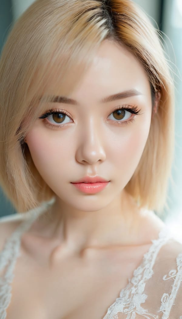 Tags: 21872187, SDXL
{"3": {"inputs": {"seed": 997490571898916, "steps": 32, "cfg": 7.22, "sampler_name": "dpmpp_2m", "scheduler": "karras", "denoise": 1.0, "model": ["27", 0], "positive": ["6", 0], "negative": ["7", 0], "latent_image": ["5", 0]}, "class_type": "KSampler"}, "4": {"inputs": {"ckpt_name": "juggernautxl.safetensors"}, "class_type": "CheckpointLoaderSimple"}, "5": {"inputs": {"width": 768, "height": 1344, "batch_size": 1}, "class_type": "EmptyLatentImage"}, "6": {"inputs": {"text": "24 year old girl, (pale skin:0.98), (double eyelids:1.14), (seductive pose:0.98), (slim:1.08), (temptress:1.01), (sexy lips:1.13), (idol:1.04), (beautiful eyes:0.96), (eyelashes:1.07), (detailed face:1.08), (cute:1.03), (blush:1.06), (seductive facial expression:1.13), (in a seductive pose:1.14), (large perky breasts:0.96), (cleavage:0.98), (thigh gap:1.01), (an office lady:1.10), (RAW:1.05), (natural looking skin:1.00), (skin fuzz:1.05), (candid cinema:1.08), (soft lighting:1.09), (portra:1.05), (detailed skin:1.05), (textured skin:1.04), (film:1.08)", "clip": ["27", 1]}, "class_type": "CLIPTextEncode"}, "7": {"inputs": {"text": "(worst quality:1.12), (twisted:1.13), (watermark:1.09), (open mouth:1.05), (bad hands:1.14), (distorted:1.05), (low resolution:1.14)", "clip": ["27", 1]}, "class_type": "CLIPTextEncode"}, "8": {"inputs": {"samples": ["3", 0], "vae": ["4", 2]}, "class_type": "VAEDecode"}, "25": {"inputs": {"lora_name": "nudify_xl.safetensors", "strength_model": 0.21, "strength_clip": 0.01, "model": ["4", 0], "clip": ["4", 1]}, "class_type": "LoraLoader"}, "26": {"inputs": {"lora_name": "shirtlift_SDXL_v2.safetensors", "strength_model": 0.05, "strength_clip": 0.05, "model": ["25", 0], "clip": ["25", 1]}, "class_type": "LoraLoader"}, "27": {"inputs": {"lora_name": "PerfectEyesXL.safetensors", "strength_model": 0.16, "strength_clip": 0.16, "model": ["26", 0], "clip": ["26", 1]}, "class_type": "LoraLoader"}, "30": {"inputs": {"model_name": "4x_NMKD-Superscale-SP_178000_G.pth"}, "class_type": "UpscaleModelLoader"}, "31": {"inputs": {"upscale_model": ["30", 0], "image": ["8", 0]}, "class_type": "ImageUpscaleWithModel"}, "32": {"inputs": {"upscale_method": "lanczos", "scale_by": 0.5, "image": ["31", 0]}, "class_type": "ImageScaleBy"}, "33": {"inputs": {"pixels": ["32", 0], "vae": ["4", 2]}, "class_type": "VAEEncode"}, "34": {"inputs": {"seed": 997490571898916, "steps": 32, "cfg": 7.22, "sampler_name": "dpmpp_2m", "scheduler": "karras", "denoise": 0.3, "model": ["27", 0], "positive": ["6", 0], "negative": ["7", 0], "latent_image": ["33", 0]}, "class_type": "KSampler"}, "36": {"inputs": {"samples": ["34", 0], "vae": ["4", 2]}, "class_type": "VAEDecode"}, "39": {"inputs": {"filename_prefix": "comfyapi-1724976762681", "images": ["36", 0]}, "class_type": "SaveImage"}}