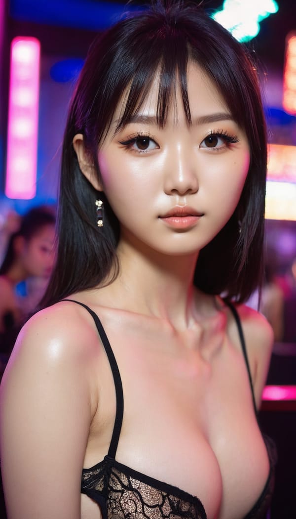 Tags: 21872187, SDXL
{"3": {"inputs": {"seed": 435707949652038, "steps": 64, "cfg": 7.63, "sampler_name": "dpmpp_2m", "scheduler": "karras", "denoise": 1.0, "model": ["27", 0], "positive": ["6", 0], "negative": ["7", 0], "latent_image": ["5", 0]}, "class_type": "KSampler"}, "4": {"inputs": {"ckpt_name": "juggernautxl.safetensors"}, "class_type": "CheckpointLoaderSimple"}, "5": {"inputs": {"width": 768, "height": 1344, "batch_size": 1}, "class_type": "EmptyLatentImage"}, "6": {"inputs": {"text": "20 year old girl, (japanese:0.99), (korean:1.09), (slim:1.04), (seductive pose:0.97), (idol:1.05), (double eyelids:1.11), (sexy lips:1.08), (eyelashes:0.97), (blush:0.97), (detailed face:0.98), (cute:1.13), (temptress:1.09), (beautiful eyes:1.08), (pale skin:0.98), (in a seductive pose:1.02), (large perky breasts:0.96), (cleavage:0.96), (thigh gap:1.03), (a pole dancer:0.99) at a night club, (soft lighting:1.08), (candid cinema:1.06), (film:1.07), (textured skin:1.03), (skin fuzz:1.00), (detailed skin:1.05), (portra:1.06), (natural looking skin:1.05), (RAW:1.04)", "clip": ["27", 1]}, "class_type": "CLIPTextEncode"}, "7": {"inputs": {"text": "(worst quality:1.14), (open mouth:1.12), (low resolution:1.10), (watermark:1.11), (distorted:1.12), (twisted:1.11), (bad hands:1.10)", "clip": ["27", 1]}, "class_type": "CLIPTextEncode"}, "8": {"inputs": {"samples": ["3", 0], "vae": ["4", 2]}, "class_type": "VAEDecode"}, "25": {"inputs": {"lora_name": "nudify_xl.safetensors", "strength_model": 0.18, "strength_clip": 0.14, "model": ["4", 0], "clip": ["4", 1]}, "class_type": "LoraLoader"}, "26": {"inputs": {"lora_name": "shirtlift_SDXL_v2.safetensors", "strength_model": 0.05, "strength_clip": 0.15, "model": ["25", 0], "clip": ["25", 1]}, "class_type": "LoraLoader"}, "27": {"inputs": {"lora_name": "PerfectEyesXL.safetensors", "strength_model": 0.06, "strength_clip": 0.0, "model": ["26", 0], "clip": ["26", 1]}, "class_type": "LoraLoader"}, "30": {"inputs": {"model_name": "4x_NMKD-Superscale-SP_178000_G.pth"}, "class_type": "UpscaleModelLoader"}, "31": {"inputs": {"upscale_model": ["30", 0], "image": ["8", 0]}, "class_type": "ImageUpscaleWithModel"}, "32": {"inputs": {"upscale_method": "lanczos", "scale_by": 0.5, "image": ["31", 0]}, "class_type": "ImageScaleBy"}, "33": {"inputs": {"pixels": ["32", 0], "vae": ["4", 2]}, "class_type": "VAEEncode"}, "34": {"inputs": {"seed": 435707949652038, "steps": 64, "cfg": 7.63, "sampler_name": "dpmpp_2m", "scheduler": "karras", "denoise": 0.3, "model": ["27", 0], "positive": ["6", 0], "negative": ["7", 0], "latent_image": ["33", 0]}, "class_type": "KSampler"}, "36": {"inputs": {"samples": ["34", 0], "vae": ["4", 2]}, "class_type": "VAEDecode"}, "39": {"inputs": {"filename_prefix": "comfyapi-1714327621134", "images": ["36", 0]}, "class_type": "SaveImage"}}