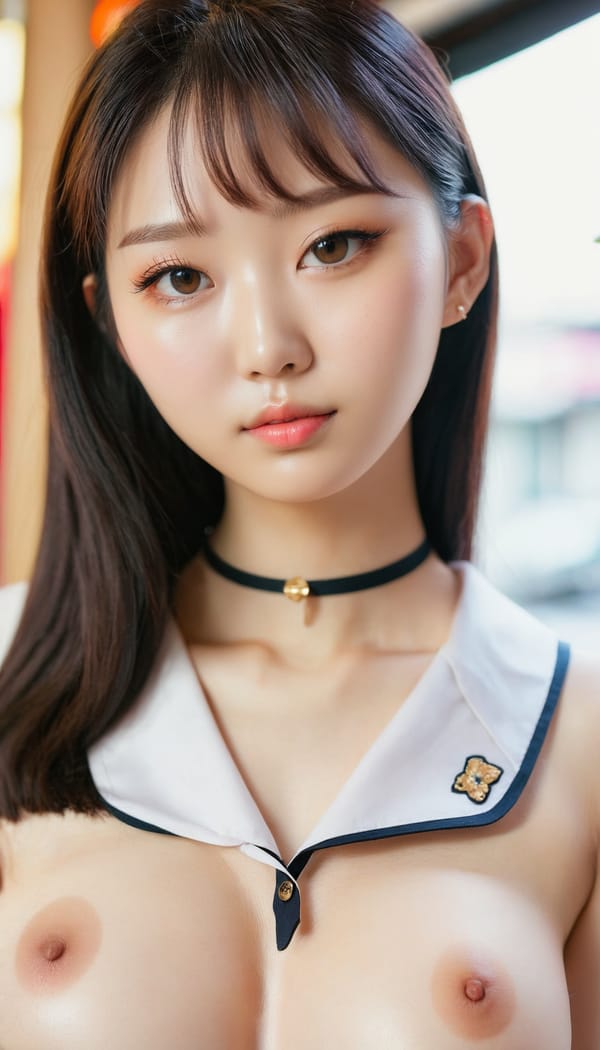 Tags: 21872187, SDXL
{"3": {"inputs": {"seed": 934632136148728, "steps": 32, "cfg": 7.39, "sampler_name": "dpmpp_2m", "scheduler": "karras", "denoise": 1.0, "model": ["27", 0], "positive": ["6", 0], "negative": ["7", 0], "latent_image": ["5", 0]}, "class_type": "KSampler"}, "4": {"inputs": {"ckpt_name": "juggernautxl.safetensors"}, "class_type": "CheckpointLoaderSimple"}, "5": {"inputs": {"width": 768, "height": 1344, "batch_size": 1}, "class_type": "EmptyLatentImage"}, "6": {"inputs": {"text": "20 year old girl, (korean:0.95), (taiwanese:1.09), (seductive facial expression:1.02), (cute:1.02), (eyelashes:1.11), (seductive pose:1.05), (detailed face:1.00), (blush:1.10), (double eyelids:1.05), (pale skin:1.05), (slim:0.97), (idol:1.10), (sexy lips:1.12), (beautiful eyes:0.96), (in a seductive pose:1.09), (large perky breasts:1.12), (cleavage:1.11), (thigh gap:0.96), (school uniform:1.05), choker, busy street, (RAW:1.06), (detailed skin:1.07), (candid cinema:1.08), (natural looking skin:1.09), (portra:1.04), (film:1.09), (soft lighting:1.05), (skin fuzz:1.07), (textured skin:1.08)", "clip": ["27", 1]}, "class_type": "CLIPTextEncode"}, "7": {"inputs": {"text": "(watermark:1.07), (open mouth:1.10), (bad hands:1.14), (twisted:1.06), (low resolution:1.07), (worst quality:1.05), (distorted:1.07)", "clip": ["27", 1]}, "class_type": "CLIPTextEncode"}, "8": {"inputs": {"samples": ["3", 0], "vae": ["4", 2]}, "class_type": "VAEDecode"}, "25": {"inputs": {"lora_name": "nudify_xl.safetensors", "strength_model": 0.21, "strength_clip": 0.34, "model": ["4", 0], "clip": ["4", 1]}, "class_type": "LoraLoader"}, "26": {"inputs": {"lora_name": "shirtlift_SDXL_v2.safetensors", "strength_model": 0.02, "strength_clip": 0.01, "model": ["25", 0], "clip": ["25", 1]}, "class_type": "LoraLoader"}, "27": {"inputs": {"lora_name": "PerfectEyesXL.safetensors", "strength_model": 0.09, "strength_clip": 0.03, "model": ["26", 0], "clip": ["26", 1]}, "class_type": "LoraLoader"}, "30": {"inputs": {"model_name": "4x_NMKD-Superscale-SP_178000_G.pth"}, "class_type": "UpscaleModelLoader"}, "31": {"inputs": {"upscale_model": ["30", 0], "image": ["8", 0]}, "class_type": "ImageUpscaleWithModel"}, "32": {"inputs": {"upscale_method": "lanczos", "scale_by": 0.5, "image": ["31", 0]}, "class_type": "ImageScaleBy"}, "33": {"inputs": {"pixels": ["32", 0], "vae": ["4", 2]}, "class_type": "VAEEncode"}, "34": {"inputs": {"seed": 934632136148728, "steps": 32, "cfg": 7.39, "sampler_name": "dpmpp_2m", "scheduler": "karras", "denoise": 0.3, "model": ["27", 0], "positive": ["6", 0], "negative": ["7", 0], "latent_image": ["33", 0]}, "class_type": "KSampler"}, "36": {"inputs": {"samples": ["34", 0], "vae": ["4", 2]}, "class_type": "VAEDecode"}, "39": {"inputs": {"filename_prefix": "comfyapi-1724785216454", "images": ["36", 0]}, "class_type": "SaveImage"}}