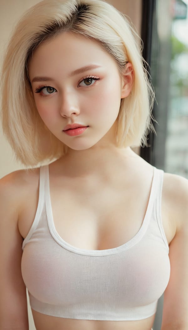 Tags: 21872187, SDXL
{"3": {"inputs": {"seed": 208703440605040, "steps": 32, "cfg": 6.8, "sampler_name": "dpmpp_2m", "scheduler": "karras", "denoise": 1.0, "model": ["27", 0], "positive": ["6", 0], "negative": ["7", 0], "latent_image": ["5", 0]}, "class_type": "KSampler"}, "4": {"inputs": {"ckpt_name": "juggernautxl.safetensors"}, "class_type": "CheckpointLoaderSimple"}, "5": {"inputs": {"width": 768, "height": 1344, "batch_size": 1}, "class_type": "EmptyLatentImage"}, "6": {"inputs": {"text": "19 year old girl, (temptress:1.02), (seductive pose:1.14), (cute:0.98), (blush:0.97), (sexy lips:1.01), (idol:1.08), (beautiful eyes:1.01), (eyelashes:1.02), (pale skin:1.12), (detailed face:0.97), (double eyelids:1.05), (slim:1.08), (in a seductive pose:0.98), (large perky breasts:1.06), (cleavage:1.05), (thigh gap:1.09), (white tanktop:1.11), busy street, (soft lighting:1.00), (detailed skin:1.04), (RAW:1.01), (candid cinema:1.06), (portra:1.03), (natural looking skin:1.09), (skin fuzz:1.03), (textured skin:1.03), (film:1.00)", "clip": ["27", 1]}, "class_type": "CLIPTextEncode"}, "7": {"inputs": {"text": "(low resolution:1.05), (distorted:1.09), (watermark:1.05), (open mouth:1.07), (twisted:1.06), (worst quality:1.10), (bad hands:1.05)", "clip": ["27", 1]}, "class_type": "CLIPTextEncode"}, "8": {"inputs": {"samples": ["3", 0], "vae": ["4", 2]}, "class_type": "VAEDecode"}, "25": {"inputs": {"lora_name": "nudify_xl.safetensors", "strength_model": 0.07, "strength_clip": 0.07, "model": ["4", 0], "clip": ["4", 1]}, "class_type": "LoraLoader"}, "26": {"inputs": {"lora_name": "shirtlift_SDXL_v2.safetensors", "strength_model": 0.13, "strength_clip": 0.03, "model": ["25", 0], "clip": ["25", 1]}, "class_type": "LoraLoader"}, "27": {"inputs": {"lora_name": "PerfectEyesXL.safetensors", "strength_model": 0.06, "strength_clip": 0.07, "model": ["26", 0], "clip": ["26", 1]}, "class_type": "LoraLoader"}, "30": {"inputs": {"model_name": "4x_NMKD-Superscale-SP_178000_G.pth"}, "class_type": "UpscaleModelLoader"}, "31": {"inputs": {"upscale_model": ["30", 0], "image": ["8", 0]}, "class_type": "ImageUpscaleWithModel"}, "32": {"inputs": {"upscale_method": "lanczos", "scale_by": 0.5, "image": ["31", 0]}, "class_type": "ImageScaleBy"}, "33": {"inputs": {"pixels": ["32", 0], "vae": ["4", 2]}, "class_type": "VAEEncode"}, "34": {"inputs": {"seed": 208703440605040, "steps": 32, "cfg": 6.8, "sampler_name": "dpmpp_2m", "scheduler": "karras", "denoise": 0.3, "model": ["27", 0], "positive": ["6", 0], "negative": ["7", 0], "latent_image": ["33", 0]}, "class_type": "KSampler"}, "36": {"inputs": {"samples": ["34", 0], "vae": ["4", 2]}, "class_type": "VAEDecode"}, "39": {"inputs": {"filename_prefix": "comfyapi-1728134061553", "images": ["36", 0]}, "class_type": "SaveImage"}}